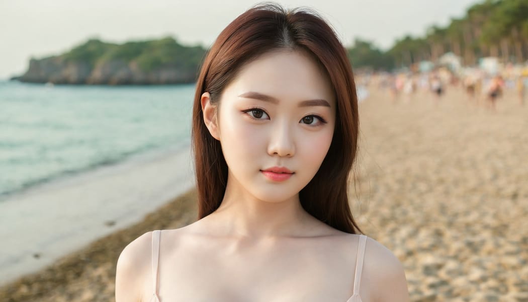 Tags: 21872187, SDXL
{"3": {"inputs": {"seed": 466437977850534, "steps": 64, "cfg": 5.4, "sampler_name": "dpmpp_2m", "scheduler": "karras", "denoise": 1.0, "model": ["27", 0], "positive": ["6", 0], "negative": ["7", 0], "latent_image": ["5", 0]}, "class_type": "KSampler"}, "4": {"inputs": {"ckpt_name": "juggernautXL_v8Rundiffusion.safetensors"}, "class_type": "CheckpointLoaderSimple"}, "5": {"inputs": {"width": 1344, "height": 768, "batch_size": 1}, "class_type": "EmptyLatentImage"}, "6": {"inputs": {"text": "27 year old girl, (korean:1.00), (russian:0.95), (pale skin:0.97), (cute:0.97), (slim:1.01), (detailed face:1.11), (double eyelids:1.09), (idol:1.14), (seductive facial expression:1.10), (temptress:0.99), (blush:1.06), (beautiful eyes:1.02), (sexy lips:0.96), (seductive pose:0.99), (eyelashes:1.10), (in a seductive pose:0.98), (large perky breasts:0.97), (cleavage:0.96), (thigh gap:1.14), strolling (nude:0.96) at a beach, (skin fuzz:1.06), (natural looking skin:1.06), (detailed skin:1.01), (RAW:1.04), (candid cinema:1.03), (film:1.04), (textured skin:1.05), (portra:1.03), (soft lighting:1.09)", "clip": ["27", 1]}, "class_type": "CLIPTextEncode"}, "7": {"inputs": {"text": "(watermark:1.11), (bad hands:1.10), (open mouth:1.13), (twisted:1.08), (worst quality:1.10), (low resolution:1.06), (distorted:1.11)", "clip": ["27", 1]}, "class_type": "CLIPTextEncode"}, "8": {"inputs": {"samples": ["3", 0], "vae": ["4", 2]}, "class_type": "VAEDecode"}, "25": {"inputs": {"lora_name": "nudify_xl.safetensors", "strength_model": 0.05, "strength_clip": 0.16, "model": ["4", 0], "clip": ["4", 1]}, "class_type": "LoraLoader"}, "26": {"inputs": {"lora_name": "shirtlift_SDXL_v2.safetensors", "strength_model": 0.05, "strength_clip": 0.01, "model": ["25", 0], "clip": ["25", 1]}, "class_type": "LoraLoader"}, "27": {"inputs": {"lora_name": "PerfectEyesXL.safetensors", "strength_model": 0.0, "strength_clip": 0.15, "model": ["26", 0], "clip": ["26", 1]}, "class_type": "LoraLoader"}, "30": {"inputs": {"model_name": "4x_NMKD-Superscale-SP_178000_G.pth"}, "class_type": "UpscaleModelLoader"}, "31": {"inputs": {"upscale_model": ["30", 0], "image": ["8", 0]}, "class_type": "ImageUpscaleWithModel"}, "32": {"inputs": {"upscale_method": "lanczos", "scale_by": 0.5, "image": ["31", 0]}, "class_type": "ImageScaleBy"}, "33": {"inputs": {"pixels": ["32", 0], "vae": ["4", 2]}, "class_type": "VAEEncode"}, "34": {"inputs": {"seed": 466437977850534, "steps": 64, "cfg": 5.4, "sampler_name": "dpmpp_2m", "scheduler": "karras", "denoise": 0.3, "model": ["27", 0], "positive": ["6", 0], "negative": ["7", 0], "latent_image": ["33", 0]}, "class_type": "KSampler"}, "36": {"inputs": {"samples": ["34", 0], "vae": ["4", 2]}, "class_type": "VAEDecode"}, "39": {"inputs": {"filename_prefix": "comfyapi-1707416777265", "images": ["36", 0]}, "class_type": "SaveImage"}}