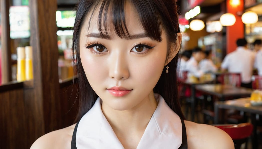 Tags: 21872187, SDXL
{"3": {"inputs": {"seed": 376823244439270, "steps": 32, "cfg": 6.82, "sampler_name": "dpmpp_2m", "scheduler": "karras", "denoise": 1.0, "model": ["27", 0], "positive": ["6", 0], "negative": ["7", 0], "latent_image": ["5", 0]}, "class_type": "KSampler"}, "4": {"inputs": {"ckpt_name": "juggernautxl.safetensors"}, "class_type": "CheckpointLoaderSimple"}, "5": {"inputs": {"width": 1344, "height": 768, "batch_size": 1}, "class_type": "EmptyLatentImage"}, "6": {"inputs": {"text": "24 year old girl, (taiwanese:1.04), (japanese:1.02), (pale skin:1.03), (seductive pose:1.11), (beautiful eyes:0.96), (temptress:0.97), (detailed face:1.02), (double eyelids:1.11), (slim:1.04), (eyelashes:1.06), (idol:1.04), (seductive facial expression:0.99), (sexy lips:1.08), (in a seductive pose:1.09), (large perky breasts:1.01), (cleavage:1.05), (thigh gap:1.12), (a waitress in uniform:1.04) working at a restaurant, (skin fuzz:1.08), (film:1.00), (detailed skin:1.05), (natural looking skin:1.09), (candid cinema:1.03), (portra:1.07), (textured skin:1.03), (soft lighting:1.01), (RAW:1.08)", "clip": ["27", 1]}, "class_type": "CLIPTextEncode"}, "7": {"inputs": {"text": "(distorted:1.08), (twisted:1.10), (worst quality:1.08), (low resolution:1.12), (bad hands:1.11), (open mouth:1.14), (watermark:1.13)", "clip": ["27", 1]}, "class_type": "CLIPTextEncode"}, "8": {"inputs": {"samples": ["3", 0], "vae": ["4", 2]}, "class_type": "VAEDecode"}, "25": {"inputs": {"lora_name": "nudify_xl.safetensors", "strength_model": 0.08, "strength_clip": 0.38, "model": ["4", 0], "clip": ["4", 1]}, "class_type": "LoraLoader"}, "26": {"inputs": {"lora_name": "shirtlift_SDXL_v2.safetensors", "strength_model": 0.07, "strength_clip": 0.17, "model": ["25", 0], "clip": ["25", 1]}, "class_type": "LoraLoader"}, "27": {"inputs": {"lora_name": "PerfectEyesXL.safetensors", "strength_model": 0.08, "strength_clip": 0.04, "model": ["26", 0], "clip": ["26", 1]}, "class_type": "LoraLoader"}, "30": {"inputs": {"model_name": "4x_NMKD-Superscale-SP_178000_G.pth"}, "class_type": "UpscaleModelLoader"}, "31": {"inputs": {"upscale_model": ["30", 0], "image": ["8", 0]}, "class_type": "ImageUpscaleWithModel"}, "32": {"inputs": {"upscale_method": "lanczos", "scale_by": 0.5, "image": ["31", 0]}, "class_type": "ImageScaleBy"}, "33": {"inputs": {"pixels": ["32", 0], "vae": ["4", 2]}, "class_type": "VAEEncode"}, "34": {"inputs": {"seed": 376823244439270, "steps": 32, "cfg": 6.82, "sampler_name": "dpmpp_2m", "scheduler": "karras", "denoise": 0.3, "model": ["27", 0], "positive": ["6", 0], "negative": ["7", 0], "latent_image": ["33", 0]}, "class_type": "KSampler"}, "36": {"inputs": {"samples": ["34", 0], "vae": ["4", 2]}, "class_type": "VAEDecode"}, "39": {"inputs": {"filename_prefix": "comfyapi-1728313712878", "images": ["36", 0]}, "class_type": "SaveImage"}}