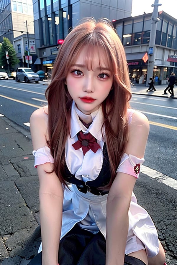 Tags: 21872187
<lora:JapaneseDollLikeness_v15:0.70>, <lora:koreanDollLikeness:0.76>, <lora:YaeMiko_Test:0.75>, (ukrainian:1.08), (school uniform:1.15), (large breasts:1.08), choker, busy street in urban city, (on all fours:1.14), spreading ass cheeks, (from behind:0.99), <lora:fixStandingDoggyStyle:0.32>, backboob, <lora:Addams:0.29>, extremely detailed eyes, extremely detailed face, cute, (photorealistic:1.02), sexy lips, double eyelids, pale skin, perky breasts, textured skin, best quality, sharp, hyper realistic, delicate and beautiful girl, 1girl, solo
Negative prompt: drawings, sketches, anime, (normal quality:2.18), (worst quality:1.93)
Steps: 48, Sampler: DPM++ 2M Karras, CFG scale: 7.28, Seed: 3944839874, Size: 512x768, Model hash: fc2511737a, Model: chilloutmix_NiPrunedFp32Fix, Seed resize from: -1x-1, Denoising strength: 0.3, Version: v1.2.1, Hires upscale: 2.0, Hires steps: 16, Hires upscaler: ESRGAN_4x