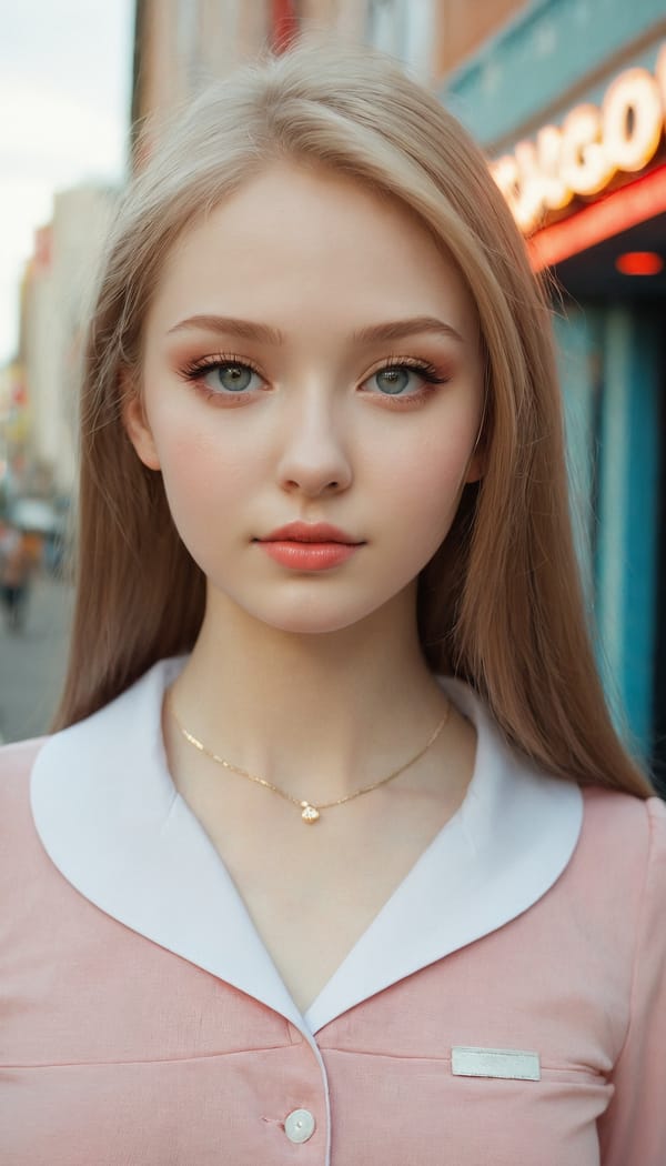 Tags: 21872187, SDXL
{"3": {"inputs": {"seed": 631926666406739, "steps": 32, "cfg": 6.24, "sampler_name": "dpmpp_2m", "scheduler": "karras", "denoise": 1.0, "model": ["27", 0], "positive": ["6", 0], "negative": ["7", 0], "latent_image": ["5", 0]}, "class_type": "KSampler"}, "4": {"inputs": {"ckpt_name": "juggernautxl.safetensors"}, "class_type": "CheckpointLoaderSimple"}, "5": {"inputs": {"width": 768, "height": 1344, "batch_size": 1}, "class_type": "EmptyLatentImage"}, "6": {"inputs": {"text": "18 year old girl, (russian:1.12), (beautiful eyes:1.13), (eyelashes:1.01), (temptress:1.02), (idol:0.98), (seductive facial expression:1.04), (cute:1.08), (blush:1.00), (detailed face:1.10), (double eyelids:1.04), (pale skin:1.07), (slim:1.01), (sexy lips:1.09), (seductive pose:1.03), (in a seductive pose:1.03), (large perky breasts:1.05), (cleavage:0.96), (thigh gap:1.01), (school uniform:1.05), choker, busy street, (natural looking skin:1.07), (RAW:1.06), (candid cinema:1.06), (detailed skin:1.09), (skin fuzz:1.00), (textured skin:1.00), (film:1.01), (portra:1.01), (soft lighting:1.06)", "clip": ["27", 1]}, "class_type": "CLIPTextEncode"}, "7": {"inputs": {"text": "(open mouth:1.06), (watermark:1.08), (worst quality:1.13), (distorted:1.08), (low resolution:1.11), (bad hands:1.11), (twisted:1.09)", "clip": ["27", 1]}, "class_type": "CLIPTextEncode"}, "8": {"inputs": {"samples": ["3", 0], "vae": ["4", 2]}, "class_type": "VAEDecode"}, "25": {"inputs": {"lora_name": "nudify_xl.safetensors", "strength_model": 0.2, "strength_clip": 0.05, "model": ["4", 0], "clip": ["4", 1]}, "class_type": "LoraLoader"}, "26": {"inputs": {"lora_name": "shirtlift_SDXL_v2.safetensors", "strength_model": 0.09, "strength_clip": 0.12, "model": ["25", 0], "clip": ["25", 1]}, "class_type": "LoraLoader"}, "27": {"inputs": {"lora_name": "PerfectEyesXL.safetensors", "strength_model": 0.18, "strength_clip": 0.07, "model": ["26", 0], "clip": ["26", 1]}, "class_type": "LoraLoader"}, "30": {"inputs": {"model_name": "4x_NMKD-Superscale-SP_178000_G.pth"}, "class_type": "UpscaleModelLoader"}, "31": {"inputs": {"upscale_model": ["30", 0], "image": ["8", 0]}, "class_type": "ImageUpscaleWithModel"}, "32": {"inputs": {"upscale_method": "lanczos", "scale_by": 0.5, "image": ["31", 0]}, "class_type": "ImageScaleBy"}, "33": {"inputs": {"pixels": ["32", 0], "vae": ["4", 2]}, "class_type": "VAEEncode"}, "34": {"inputs": {"seed": 631926666406739, "steps": 32, "cfg": 6.24, "sampler_name": "dpmpp_2m", "scheduler": "karras", "denoise": 0.3, "model": ["27", 0], "positive": ["6", 0], "negative": ["7", 0], "latent_image": ["33", 0]}, "class_type": "KSampler"}, "36": {"inputs": {"samples": ["34", 0], "vae": ["4", 2]}, "class_type": "VAEDecode"}, "39": {"inputs": {"filename_prefix": "comfyapi-1718881749674", "images": ["36", 0]}, "class_type": "SaveImage"}}