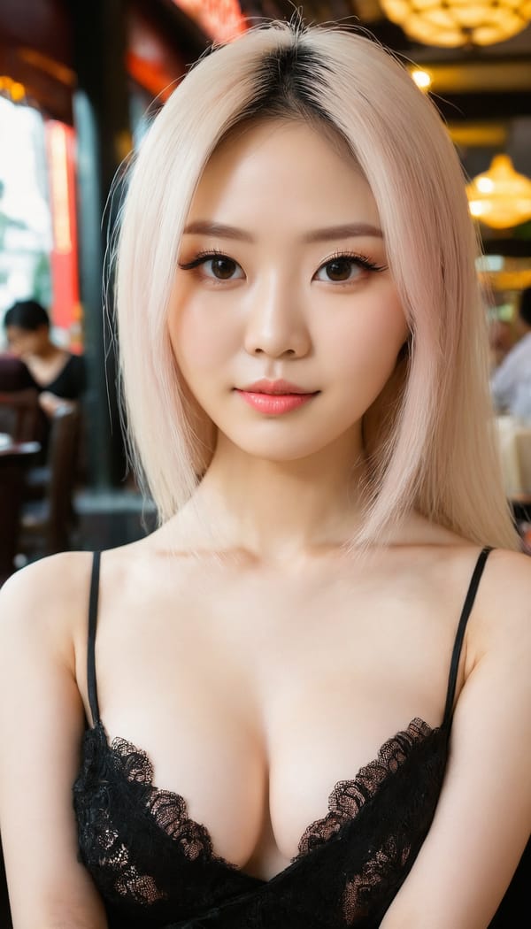 Tags: 21872187, SDXL
{"3": {"inputs": {"seed": 543643550066621, "steps": 64, "cfg": 5.59, "sampler_name": "dpmpp_2m", "scheduler": "karras", "denoise": 1.0, "model": ["27", 0], "positive": ["6", 0], "negative": ["7", 0], "latent_image": ["5", 0]}, "class_type": "KSampler"}, "4": {"inputs": {"ckpt_name": "juggernautxl.safetensors"}, "class_type": "CheckpointLoaderSimple"}, "5": {"inputs": {"width": 768, "height": 1344, "batch_size": 1}, "class_type": "EmptyLatentImage"}, "6": {"inputs": {"text": "27 year old girl, (taiwanese:1.08), (idol:1.03), (temptress:0.99), (seductive pose:1.06), (seductive facial expression:1.06), (cute:1.08), (double eyelids:1.09), (pale skin:1.14), (sexy lips:0.97), (blush:1.09), (detailed face:0.97), (eyelashes:1.04), (beautiful eyes:0.95), (slim:1.14), (in a seductive pose:1.06), (large perky breasts:0.96), (cleavage:1.04), (thigh gap:1.00), (wearing a little black dress:1.01) at a fine dining restaurant, (textured skin:1.04), (film:1.06), (portra:1.07), (candid cinema:1.08), (soft lighting:1.09), (skin fuzz:1.00), (natural looking skin:1.08), (detailed skin:1.09), (RAW:1.05)", "clip": ["27", 1]}, "class_type": "CLIPTextEncode"}, "7": {"inputs": {"text": "(watermark:1.09), (bad hands:1.13), (distorted:1.07), (twisted:1.10), (open mouth:1.14), (low resolution:1.07), (worst quality:1.08)", "clip": ["27", 1]}, "class_type": "CLIPTextEncode"}, "8": {"inputs": {"samples": ["3", 0], "vae": ["4", 2]}, "class_type": "VAEDecode"}, "25": {"inputs": {"lora_name": "nudify_xl.safetensors", "strength_model": 0.21, "strength_clip": 0.1, "model": ["4", 0], "clip": ["4", 1]}, "class_type": "LoraLoader"}, "26": {"inputs": {"lora_name": "shirtlift_SDXL_v2.safetensors", "strength_model": 0.19, "strength_clip": 0.05, "model": ["25", 0], "clip": ["25", 1]}, "class_type": "LoraLoader"}, "27": {"inputs": {"lora_name": "PerfectEyesXL.safetensors", "strength_model": 0.0, "strength_clip": 0.02, "model": ["26", 0], "clip": ["26", 1]}, "class_type": "LoraLoader"}, "30": {"inputs": {"model_name": "4x_NMKD-Superscale-SP_178000_G.pth"}, "class_type": "UpscaleModelLoader"}, "31": {"inputs": {"upscale_model": ["30", 0], "image": ["8", 0]}, "class_type": "ImageUpscaleWithModel"}, "32": {"inputs": {"upscale_method": "lanczos", "scale_by": 0.5, "image": ["31", 0]}, "class_type": "ImageScaleBy"}, "33": {"inputs": {"pixels": ["32", 0], "vae": ["4", 2]}, "class_type": "VAEEncode"}, "34": {"inputs": {"seed": 543643550066621, "steps": 64, "cfg": 5.59, "sampler_name": "dpmpp_2m", "scheduler": "karras", "denoise": 0.3, "model": ["27", 0], "positive": ["6", 0], "negative": ["7", 0], "latent_image": ["33", 0]}, "class_type": "KSampler"}, "36": {"inputs": {"samples": ["34", 0], "vae": ["4", 2]}, "class_type": "VAEDecode"}, "39": {"inputs": {"filename_prefix": "comfyapi-1713207939459", "images": ["36", 0]}, "class_type": "SaveImage"}}