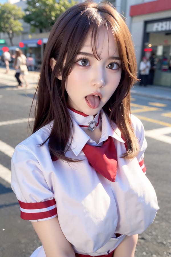 Tags: 21872187
<lora:mix4:0.49>, <lora:JapaneseDollLikeness_v15:0.31>, <lora:YaeMiko_Test:0.54>, (russian:0.95), (school uniform:1.14), (large breasts:1.16), choker, busy street in urban city, <lora:ahegao-x-v4:0.54>, ahegao face, pleasure, extremely detailed eyes, extremely detailed face, cute, (photorealistic:1.04), seductive smile, double eyelids, eyelashes, pale skin, perky breasts, RAW, best quality, sharp, hyper realistic, delicate and beautiful girl, solo, (stunningly attractive:1.13), (dramatic:0.91)
Negative prompt: drawings, sketches, black and white, (worst quality:2.17)
Steps: 32, Sampler: DPM++ 2M Karras, CFG scale: 5.47, Seed: 3392303358, Size: 512x768, Model hash: fc2511737a, Model: chilloutmix_NiPrunedFp32Fix, Seed resize from: -1x-1, Denoising strength: 0.45, Version: v1.2.1, Hires upscale: 2.5, Hires steps: 16, Hires upscaler: ESRGAN_4x