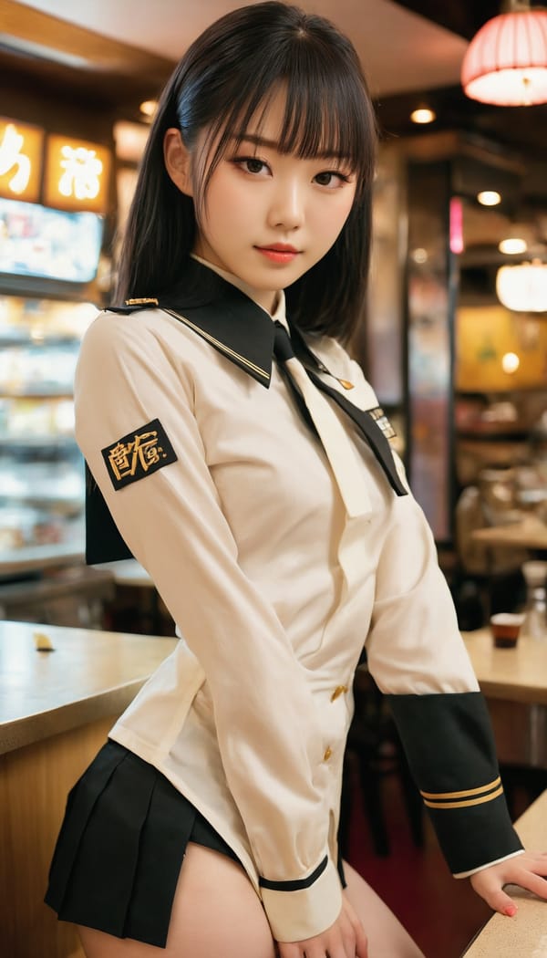 Tags: 21872187, SDXL
{"3": {"inputs": {"seed": 838456870247606, "steps": 32, "cfg": 5.56, "sampler_name": "dpmpp_2m", "scheduler": "karras", "denoise": 1.0, "model": ["27", 0], "positive": ["6", 0], "negative": ["7", 0], "latent_image": ["5", 0]}, "class_type": "KSampler"}, "4": {"inputs": {"ckpt_name": "juggernautxl.safetensors"}, "class_type": "CheckpointLoaderSimple"}, "5": {"inputs": {"width": 768, "height": 1344, "batch_size": 1}, "class_type": "EmptyLatentImage"}, "6": {"inputs": {"text": "18 year old girl, (japanese:1.07), (pale skin:1.00), (double eyelids:1.01), (idol:0.97), (seductive pose:1.00), (eyelashes:0.99), (detailed face:1.02), (seductive facial expression:1.05), (blush:1.11), (sexy lips:1.13), (temptress:0.99), (slim:1.07), (perky ass:1.09), (exposed ass:0.99), (looking back:0.97), (sexy ass:0.96), (thigh gap:1.04), (a waitress in uniform:1.13) working at a restaurant, (soft lighting:1.09), (RAW:1.02), (film:1.05), (skin fuzz:1.00), (natural looking skin:1.06), (portra:1.05), (detailed skin:1.07), (textured skin:1.09), (candid cinema:1.07)", "clip": ["27", 1]}, "class_type": "CLIPTextEncode"}, "7": {"inputs": {"text": "(watermark:1.05), (low resolution:1.06), (worst quality:1.05), (bad hands:1.06), (distorted:1.06), (twisted:1.09), (open mouth:1.09)", "clip": ["27", 1]}, "class_type": "CLIPTextEncode"}, "8": {"inputs": {"samples": ["3", 0], "vae": ["4", 2]}, "class_type": "VAEDecode"}, "25": {"inputs": {"lora_name": "nudify_xl.safetensors", "strength_model": 0.34, "strength_clip": 0.04, "model": ["4", 0], "clip": ["4", 1]}, "class_type": "LoraLoader"}, "26": {"inputs": {"lora_name": "shirtlift_SDXL_v2.safetensors", "strength_model": 0.04, "strength_clip": 0.11, "model": ["25", 0], "clip": ["25", 1]}, "class_type": "LoraLoader"}, "27": {"inputs": {"lora_name": "PerfectEyesXL.safetensors", "strength_model": 0.0, "strength_clip": 0.08, "model": ["26", 0], "clip": ["26", 1]}, "class_type": "LoraLoader"}, "30": {"inputs": {"model_name": "4x_NMKD-Superscale-SP_178000_G.pth"}, "class_type": "UpscaleModelLoader"}, "31": {"inputs": {"upscale_model": ["30", 0], "image": ["8", 0]}, "class_type": "ImageUpscaleWithModel"}, "32": {"inputs": {"upscale_method": "lanczos", "scale_by": 0.5, "image": ["31", 0]}, "class_type": "ImageScaleBy"}, "33": {"inputs": {"pixels": ["32", 0], "vae": ["4", 2]}, "class_type": "VAEEncode"}, "34": {"inputs": {"seed": 838456870247606, "steps": 32, "cfg": 5.56, "sampler_name": "dpmpp_2m", "scheduler": "karras", "denoise": 0.3, "model": ["27", 0], "positive": ["6", 0], "negative": ["7", 0], "latent_image": ["33", 0]}, "class_type": "KSampler"}, "36": {"inputs": {"samples": ["34", 0], "vae": ["4", 2]}, "class_type": "VAEDecode"}, "39": {"inputs": {"filename_prefix": "comfyapi-1717291020956", "images": ["36", 0]}, "class_type": "SaveImage"}}