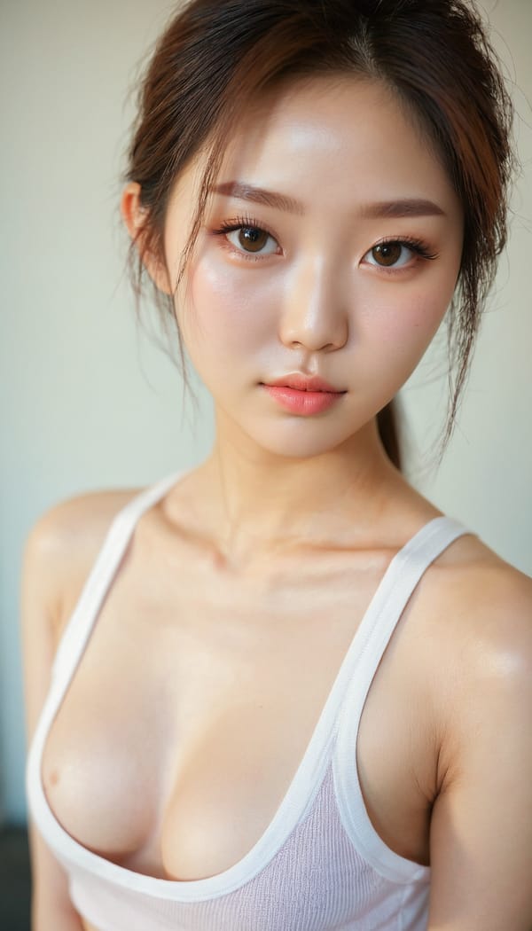 Tags: 21872187, SDXL
{"3": {"inputs": {"seed": 895264251865274, "steps": 64, "cfg": 6.61, "sampler_name": "dpmpp_2m", "scheduler": "karras", "denoise": 1.0, "model": ["27", 0], "positive": ["6", 0], "negative": ["7", 0], "latent_image": ["5", 0]}, "class_type": "KSampler"}, "4": {"inputs": {"ckpt_name": "juggernautxl.safetensors"}, "class_type": "CheckpointLoaderSimple"}, "5": {"inputs": {"width": 768, "height": 1344, "batch_size": 1}, "class_type": "EmptyLatentImage"}, "6": {"inputs": {"text": "26 year old girl, (korean:1.14), (seductive facial expression:1.02), (idol:0.97), (double eyelids:1.08), (beautiful eyes:0.96), (detailed face:1.10), (blush:1.14), (temptress:0.96), (slim:1.06), (cute:0.95), (eyelashes:1.11), (sexy lips:1.10), (seductive pose:1.06), (pale skin:1.07), (perky ass:1.05), (exposed ass:1.06), (looking back:0.99), (sexy ass:1.03), (thigh gap:1.00), (white tanktop:1.06), busy street, (RAW:1.01), (detailed skin:1.07), (natural looking skin:1.05), (skin fuzz:1.02), (portra:1.01), (film:1.06), (textured skin:1.05), (soft lighting:1.05)", "clip": ["27", 1]}, "class_type": "CLIPTextEncode"}, "7": {"inputs": {"text": "(open mouth:1.13), (worst quality:1.07), (bad hands:1.08), (twisted:1.14), (distorted:1.07), (watermark:1.09), (low resolution:1.09)", "clip": ["27", 1]}, "class_type": "CLIPTextEncode"}, "8": {"inputs": {"samples": ["3", 0], "vae": ["4", 2]}, "class_type": "VAEDecode"}, "25": {"inputs": {"lora_name": "nudify_xl.safetensors", "strength_model": 0.25, "strength_clip": 0.3, "model": ["4", 0], "clip": ["4", 1]}, "class_type": "LoraLoader"}, "26": {"inputs": {"lora_name": "shirtlift_SDXL_v2.safetensors", "strength_model": 0.03, "strength_clip": 0.0, "model": ["25", 0], "clip": ["25", 1]}, "class_type": "LoraLoader"}, "27": {"inputs": {"lora_name": "PerfectEyesXL.safetensors", "strength_model": 0.12, "strength_clip": 0.11, "model": ["26", 0], "clip": ["26", 1]}, "class_type": "LoraLoader"}, "30": {"inputs": {"model_name": "4x_NMKD-Superscale-SP_178000_G.pth"}, "class_type": "UpscaleModelLoader"}, "31": {"inputs": {"upscale_model": ["30", 0], "image": ["8", 0]}, "class_type": "ImageUpscaleWithModel"}, "32": {"inputs": {"upscale_method": "lanczos", "scale_by": 0.5, "image": ["31", 0]}, "class_type": "ImageScaleBy"}, "33": {"inputs": {"pixels": ["32", 0], "vae": ["4", 2]}, "class_type": "VAEEncode"}, "34": {"inputs": {"seed": 895264251865274, "steps": 64, "cfg": 6.61, "sampler_name": "dpmpp_2m", "scheduler": "karras", "denoise": 0.3, "model": ["27", 0], "positive": ["6", 0], "negative": ["7", 0], "latent_image": ["33", 0]}, "class_type": "KSampler"}, "36": {"inputs": {"samples": ["34", 0], "vae": ["4", 2]}, "class_type": "VAEDecode"}, "39": {"inputs": {"filename_prefix": "comfyapi-1713328198558", "images": ["36", 0]}, "class_type": "SaveImage"}}