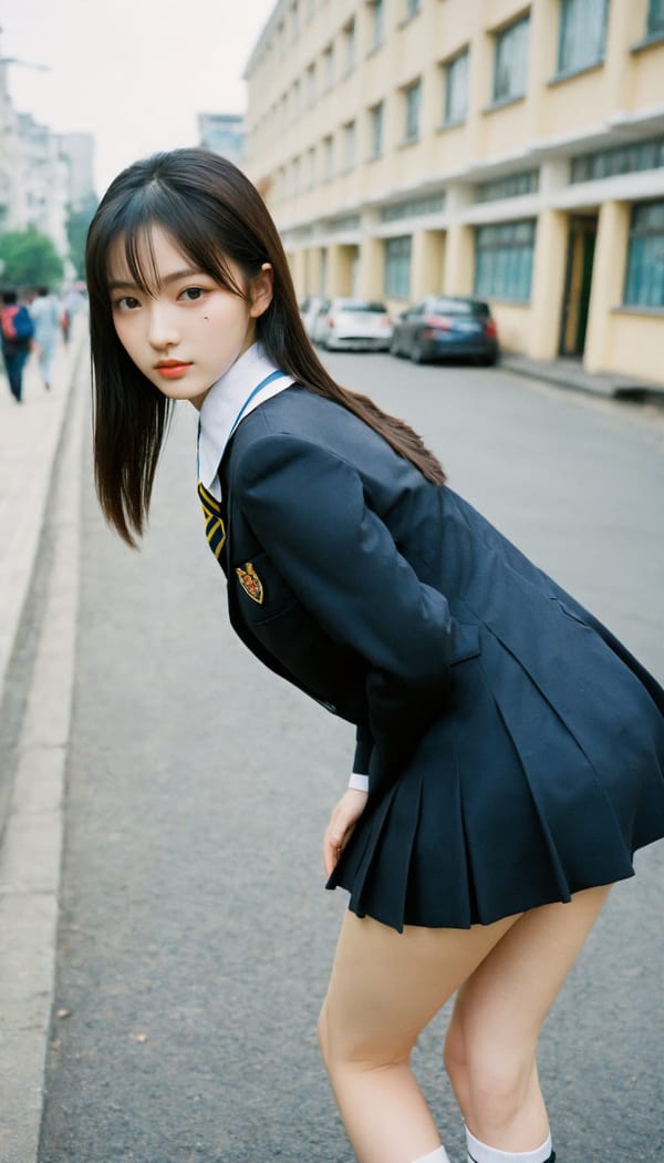 Tags: 21872187, SDXL
{"3": {"inputs": {"seed": 760485377259495, "steps": 64, "cfg": 6.23, "sampler_name": "dpmpp_2m", "scheduler": "karras", "denoise": 1.0, "model": ["27", 0], "positive": ["6", 0], "negative": ["7", 0], "latent_image": ["5", 0]}, "class_type": "KSampler"}, "4": {"inputs": {"ckpt_name": "helloworldxl.safetensors"}, "class_type": "CheckpointLoaderSimple"}, "5": {"inputs": {"width": 768, "height": 1344, "batch_size": 1}, "class_type": "EmptyLatentImage"}, "6": {"inputs": {"text": "20 year old girl, (ukrainian:1.05), (korean:1.03), (double eyelids:1.13), (temptress:1.03), (seductive facial expression:1.14), (slim:1.05), (idol:1.00), (sexy lips:1.08), (pale skin:1.02), (seductive pose:1.00), (eyelashes:0.95), (detailed face:1.06), (blush:0.98), (beautiful eyes:1.09), (perky ass:1.14), (exposed ass:0.99), (looking back:0.98), (sexy ass:1.11), (thigh gap:0.99), (school uniform:1.11), choker, busy street, (film:1.03), (natural looking skin:1.02), (portra:1.07), (soft lighting:1.04), (RAW:1.07), (skin fuzz:1.08), (candid cinema:1.06), (textured skin:1.04)", "clip": ["27", 1]}, "class_type": "CLIPTextEncode"}, "7": {"inputs": {"text": "(distorted:1.11), (bad hands:1.05), (twisted:1.10), (watermark:1.08), (low resolution:1.07), (open mouth:1.14), (worst quality:1.10)", "clip": ["27", 1]}, "class_type": "CLIPTextEncode"}, "8": {"inputs": {"samples": ["3", 0], "vae": ["4", 2]}, "class_type": "VAEDecode"}, "25": {"inputs": {"lora_name": "nudify_xl.safetensors", "strength_model": 0.29, "strength_clip": 0.14, "model": ["4", 0], "clip": ["4", 1]}, "class_type": "LoraLoader"}, "26": {"inputs": {"lora_name": "shirtlift_SDXL_v2.safetensors", "strength_model": 0.08, "strength_clip": 0.14, "model": ["25", 0], "clip": ["25", 1]}, "class_type": "LoraLoader"}, "27": {"inputs": {"lora_name": "PerfectEyesXL.safetensors", "strength_model": 0.12, "strength_clip": 0.03, "model": ["26", 0], "clip": ["26", 1]}, "class_type": "LoraLoader"}, "30": {"inputs": {"model_name": "4x_NMKD-Superscale-SP_178000_G.pth"}, "class_type": "UpscaleModelLoader"}, "31": {"inputs": {"upscale_model": ["30", 0], "image": ["8", 0]}, "class_type": "ImageUpscaleWithModel"}, "32": {"inputs": {"upscale_method": "lanczos", "scale_by": 0.5, "image": ["31", 0]}, "class_type": "ImageScaleBy"}, "33": {"inputs": {"pixels": ["32", 0], "vae": ["4", 2]}, "class_type": "VAEEncode"}, "34": {"inputs": {"seed": 760485377259495, "steps": 64, "cfg": 6.23, "sampler_name": "dpmpp_2m", "scheduler": "karras", "denoise": 0.3, "model": ["27", 0], "positive": ["6", 0], "negative": ["7", 0], "latent_image": ["33", 0]}, "class_type": "KSampler"}, "36": {"inputs": {"samples": ["34", 0], "vae": ["4", 2]}, "class_type": "VAEDecode"}, "39": {"inputs": {"filename_prefix": "comfyapi-1714675940794", "images": ["36", 0]}, "class_type": "SaveImage"}}