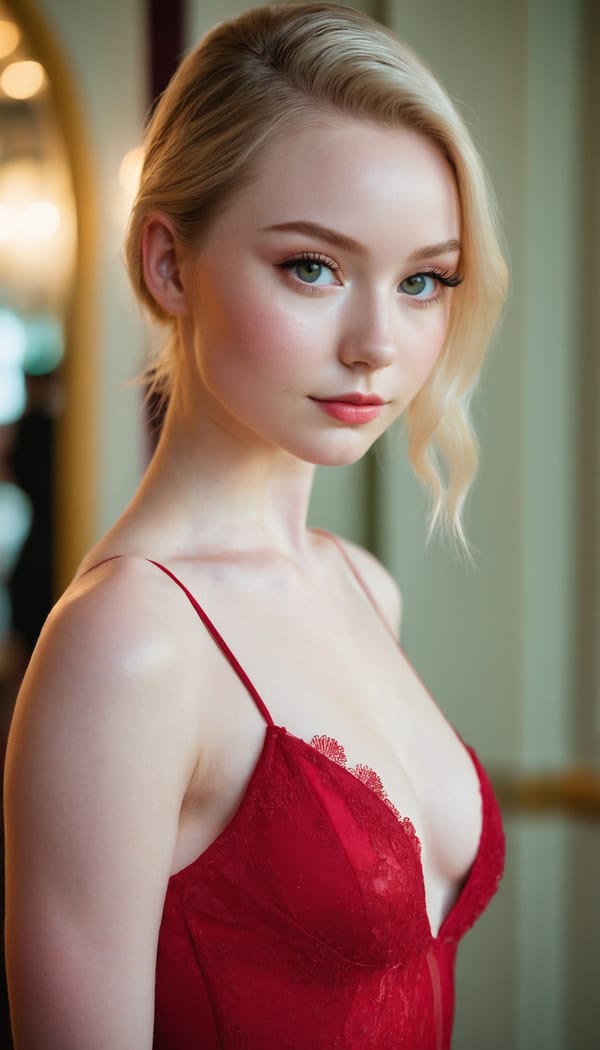 Tags: 21872187, SDXL
{"3": {"inputs": {"seed": 828119800232658, "steps": 32, "cfg": 7.2, "sampler_name": "dpmpp_2m", "scheduler": "karras", "denoise": 1.0, "model": ["27", 0], "positive": ["6", 0], "negative": ["7", 0], "latent_image": ["5", 0]}, "class_type": "KSampler"}, "4": {"inputs": {"ckpt_name": "juggernautxl.safetensors"}, "class_type": "CheckpointLoaderSimple"}, "5": {"inputs": {"width": 768, "height": 1344, "batch_size": 1}, "class_type": "EmptyLatentImage"}, "6": {"inputs": {"text": "22 year old girl, (irish:0.98), (slim:0.98), (sexy lips:0.99), (seductive pose:1.05), (temptress:1.14), (detailed face:1.07), (eyelashes:1.14), (seductive facial expression:1.13), (double eyelids:1.11), (cute:1.07), (pale skin:1.11), (beautiful eyes:1.06), (blush:1.06), (idol:1.09), (perky ass:1.14), (exposed ass:1.03), (looking back:1.01), (sexy ass:1.02), (thigh gap:1.07), (wearing a low-cut red dress:0.96) at a ballroom, (candid cinema:1.05), (RAW:1.03), (textured skin:1.04), (portra:1.09), (detailed skin:1.05), (film:1.02), (skin fuzz:1.07), (natural looking skin:1.04), (soft lighting:1.06)", "clip": ["27", 1]}, "class_type": "CLIPTextEncode"}, "7": {"inputs": {"text": "(distorted:1.13), (twisted:1.11), (open mouth:1.14), (worst quality:1.12), (bad hands:1.05), (watermark:1.13), (low resolution:1.05)", "clip": ["27", 1]}, "class_type": "CLIPTextEncode"}, "8": {"inputs": {"samples": ["3", 0], "vae": ["4", 2]}, "class_type": "VAEDecode"}, "25": {"inputs": {"lora_name": "nudify_xl.safetensors", "strength_model": 0.07, "strength_clip": 0.01, "model": ["4", 0], "clip": ["4", 1]}, "class_type": "LoraLoader"}, "26": {"inputs": {"lora_name": "shirtlift_SDXL_v2.safetensors", "strength_model": 0.03, "strength_clip": 0.12, "model": ["25", 0], "clip": ["25", 1]}, "class_type": "LoraLoader"}, "27": {"inputs": {"lora_name": "PerfectEyesXL.safetensors", "strength_model": 0.01, "strength_clip": 0.01, "model": ["26", 0], "clip": ["26", 1]}, "class_type": "LoraLoader"}, "30": {"inputs": {"model_name": "4x_NMKD-Superscale-SP_178000_G.pth"}, "class_type": "UpscaleModelLoader"}, "31": {"inputs": {"upscale_model": ["30", 0], "image": ["8", 0]}, "class_type": "ImageUpscaleWithModel"}, "32": {"inputs": {"upscale_method": "lanczos", "scale_by": 0.5, "image": ["31", 0]}, "class_type": "ImageScaleBy"}, "33": {"inputs": {"pixels": ["32", 0], "vae": ["4", 2]}, "class_type": "VAEEncode"}, "34": {"inputs": {"seed": 828119800232658, "steps": 32, "cfg": 7.2, "sampler_name": "dpmpp_2m", "scheduler": "karras", "denoise": 0.3, "model": ["27", 0], "positive": ["6", 0], "negative": ["7", 0], "latent_image": ["33", 0]}, "class_type": "KSampler"}, "36": {"inputs": {"samples": ["34", 0], "vae": ["4", 2]}, "class_type": "VAEDecode"}, "39": {"inputs": {"filename_prefix": "comfyapi-1714921278319", "images": ["36", 0]}, "class_type": "SaveImage"}}