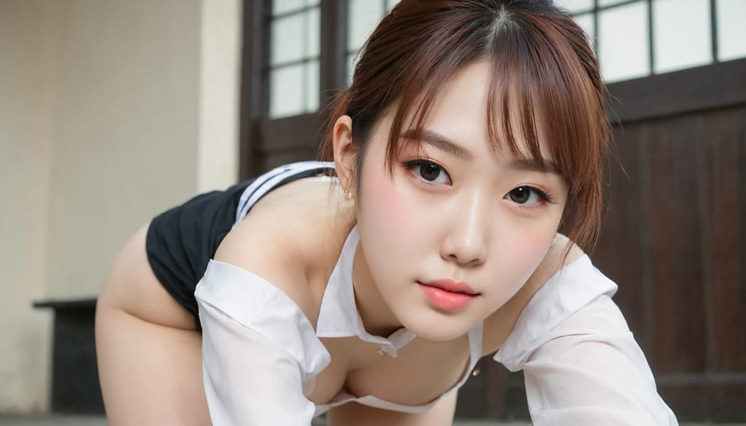 Tags: 21872187, SDXL
{"3": {"inputs": {"seed": 393446946674184, "steps": 32, "cfg": 5.4, "sampler_name": "dpmpp_2m", "scheduler": "karras", "denoise": 1.0, "model": ["27", 0], "positive": ["6", 0], "negative": ["7", 0], "latent_image": ["5", 0]}, "class_type": "KSampler"}, "4": {"inputs": {"ckpt_name": "juggernautXL_v8Rundiffusion.safetensors"}, "class_type": "CheckpointLoaderSimple"}, "5": {"inputs": {"width": 1344, "height": 768, "batch_size": 1}, "class_type": "EmptyLatentImage"}, "6": {"inputs": {"text": "19 year old girl, (korean:1.02), (seductive pose:1.09), (detailed face:1.09), (sexy lips:1.05), (cute:0.97), (idol:0.96), (blush:1.06), (temptress:1.00), (pale skin:1.01), (double eyelids:1.02), (slim:1.07), (eyelashes:1.09), (seductive facial expression:0.97), (beautiful eyes:1.05), (on all fours:1.05), (spreading ass cheeks:1.14), (from behind:1.14), (backboob:1.01), (school uniform:1.02), choker, busy street, (portra:1.02), (natural looking skin:1.02), (film:1.00), (textured skin:1.01), (candid cinema:1.02), (detailed skin:1.00), (skin fuzz:1.05), (RAW:1.09), (soft lighting:1.04)", "clip": ["27", 1]}, "class_type": "CLIPTextEncode"}, "7": {"inputs": {"text": "(open mouth:1.05), (twisted:1.14), (worst quality:1.08), (watermark:1.11), (low resolution:1.11), (bad hands:1.11), (distorted:1.10)", "clip": ["27", 1]}, "class_type": "CLIPTextEncode"}, "8": {"inputs": {"samples": ["3", 0], "vae": ["4", 2]}, "class_type": "VAEDecode"}, "25": {"inputs": {"lora_name": "nudify_xl.safetensors", "strength_model": 0.04, "strength_clip": 0.18, "model": ["4", 0], "clip": ["4", 1]}, "class_type": "LoraLoader"}, "26": {"inputs": {"lora_name": "shirtlift_SDXL_v2.safetensors", "strength_model": 0.04, "strength_clip": 0.03, "model": ["25", 0], "clip": ["25", 1]}, "class_type": "LoraLoader"}, "27": {"inputs": {"lora_name": "PerfectEyesXL.safetensors", "strength_model": 0.12, "strength_clip": 0.06, "model": ["26", 0], "clip": ["26", 1]}, "class_type": "LoraLoader"}, "30": {"inputs": {"model_name": "4x_NMKD-Superscale-SP_178000_G.pth"}, "class_type": "UpscaleModelLoader"}, "31": {"inputs": {"upscale_model": ["30", 0], "image": ["8", 0]}, "class_type": "ImageUpscaleWithModel"}, "32": {"inputs": {"upscale_method": "lanczos", "scale_by": 0.5, "image": ["31", 0]}, "class_type": "ImageScaleBy"}, "33": {"inputs": {"pixels": ["32", 0], "vae": ["4", 2]}, "class_type": "VAEEncode"}, "34": {"inputs": {"seed": 393446946674184, "steps": 32, "cfg": 5.4, "sampler_name": "dpmpp_2m", "scheduler": "karras", "denoise": 0.3, "model": ["27", 0], "positive": ["6", 0], "negative": ["7", 0], "latent_image": ["33", 0]}, "class_type": "KSampler"}, "36": {"inputs": {"samples": ["34", 0], "vae": ["4", 2]}, "class_type": "VAEDecode"}, "39": {"inputs": {"filename_prefix": "comfyapi-1707361403705", "images": ["36", 0]}, "class_type": "SaveImage"}}