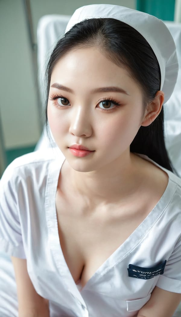 Tags: 21872187, SDXL
{"3": {"inputs": {"seed": 767839050675670, "steps": 32, "cfg": 7.08, "sampler_name": "dpmpp_2m", "scheduler": "karras", "denoise": 1.0, "model": ["27", 0], "positive": ["6", 0], "negative": ["7", 0], "latent_image": ["5", 0]}, "class_type": "KSampler"}, "4": {"inputs": {"ckpt_name": "juggernautxl.safetensors"}, "class_type": "CheckpointLoaderSimple"}, "5": {"inputs": {"width": 768, "height": 1344, "batch_size": 1}, "class_type": "EmptyLatentImage"}, "6": {"inputs": {"text": "18 year old girl, (ukrainian:1.01), (taiwanese:1.04), (chinese:0.96), (pale skin:1.03), (seductive facial expression:1.04), (temptress:0.95), (idol:0.98), (eyelashes:1.11), (double eyelids:0.96), (seductive pose:1.10), (cute:1.11), (sexy lips:0.99), (detailed face:1.08), (slim:0.96), (blush:1.05), (on all fours:1.12), (spreading ass cheeks:1.04), (from behind:1.04), (backboob:0.98), (nurse in uniform:1.07) working in a hospital ward, (portra:1.03), (soft lighting:1.08), (film:1.04), (skin fuzz:1.00), (candid cinema:1.00), (textured skin:1.08), (natural looking skin:1.05), (detailed skin:1.09)", "clip": ["27", 1]}, "class_type": "CLIPTextEncode"}, "7": {"inputs": {"text": "(worst quality:1.05), (bad hands:1.12), (distorted:1.13), (twisted:1.09), (open mouth:1.08), (watermark:1.09), (low resolution:1.11)", "clip": ["27", 1]}, "class_type": "CLIPTextEncode"}, "8": {"inputs": {"samples": ["3", 0], "vae": ["4", 2]}, "class_type": "VAEDecode"}, "25": {"inputs": {"lora_name": "nudify_xl.safetensors", "strength_model": 0.23, "strength_clip": 0.03, "model": ["4", 0], "clip": ["4", 1]}, "class_type": "LoraLoader"}, "26": {"inputs": {"lora_name": "shirtlift_SDXL_v2.safetensors", "strength_model": 0.06, "strength_clip": 0.11, "model": ["25", 0], "clip": ["25", 1]}, "class_type": "LoraLoader"}, "27": {"inputs": {"lora_name": "PerfectEyesXL.safetensors", "strength_model": 0.1, "strength_clip": 0.07, "model": ["26", 0], "clip": ["26", 1]}, "class_type": "LoraLoader"}, "30": {"inputs": {"model_name": "4x_NMKD-Superscale-SP_178000_G.pth"}, "class_type": "UpscaleModelLoader"}, "31": {"inputs": {"upscale_model": ["30", 0], "image": ["8", 0]}, "class_type": "ImageUpscaleWithModel"}, "32": {"inputs": {"upscale_method": "lanczos", "scale_by": 0.5, "image": ["31", 0]}, "class_type": "ImageScaleBy"}, "33": {"inputs": {"pixels": ["32", 0], "vae": ["4", 2]}, "class_type": "VAEEncode"}, "34": {"inputs": {"seed": 767839050675670, "steps": 32, "cfg": 7.08, "sampler_name": "dpmpp_2m", "scheduler": "karras", "denoise": 0.3, "model": ["27", 0], "positive": ["6", 0], "negative": ["7", 0], "latent_image": ["33", 0]}, "class_type": "KSampler"}, "36": {"inputs": {"samples": ["34", 0], "vae": ["4", 2]}, "class_type": "VAEDecode"}, "39": {"inputs": {"filename_prefix": "comfyapi-1731086255993", "images": ["36", 0]}, "class_type": "SaveImage"}}