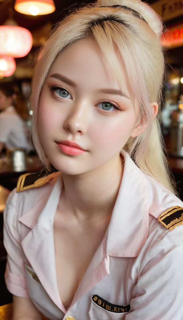 Tags: 21872187, SDXL
{"3": {"inputs": {"seed": 254299449649165, "steps": 32, "cfg": 7.17, "sampler_name": "dpmpp_2m", "scheduler": "karras", "denoise": 1.0, "model": ["27", 0], "positive": ["6", 0], "negative": ["7", 0], "latent_image": ["5", 0]}, "class_type": "KSampler"}, "4": {"inputs": {"ckpt_name": "juggernautxl.safetensors"}, "class_type": "CheckpointLoaderSimple"}, "5": {"inputs": {"width": 768, "height": 1344, "batch_size": 1}, "class_type": "EmptyLatentImage"}, "6": {"inputs": {"text": "22 year old girl, (seductive facial expression:1.10), (seductive pose:1.13), (idol:1.07), (temptress:0.97), (pale skin:0.99), (beautiful eyes:1.11), (slim:1.13), (blush:1.13), (double eyelids:0.99), (cute:1.00), (eyelashes:0.99), (detailed face:1.01), (sexy lips:1.14), (on all fours:1.08), (spreading ass cheeks:0.98), (from behind:0.96), (backboob:0.95), (a waitress in uniform:1.01) working at a restaurant, (portra:1.05), (soft lighting:1.02), (film:1.08), (natural looking skin:1.02), (skin fuzz:1.08), (RAW:1.01), (textured skin:1.08), (candid cinema:1.06), (detailed skin:1.02)", "clip": ["27", 1]}, "class_type": "CLIPTextEncode"}, "7": {"inputs": {"text": "(open mouth:1.11), (low resolution:1.05), (twisted:1.07), (watermark:1.12), (bad hands:1.11), (distorted:1.12), (worst quality:1.05)", "clip": ["27", 1]}, "class_type": "CLIPTextEncode"}, "8": {"inputs": {"samples": ["3", 0], "vae": ["4", 2]}, "class_type": "VAEDecode"}, "25": {"inputs": {"lora_name": "nudify_xl.safetensors", "strength_model": 0.03, "strength_clip": 0.03, "model": ["4", 0], "clip": ["4", 1]}, "class_type": "LoraLoader"}, "26": {"inputs": {"lora_name": "shirtlift_SDXL_v2.safetensors", "strength_model": 0.18, "strength_clip": 0.19, "model": ["25", 0], "clip": ["25", 1]}, "class_type": "LoraLoader"}, "27": {"inputs": {"lora_name": "PerfectEyesXL.safetensors", "strength_model": 0.17, "strength_clip": 0.19, "model": ["26", 0], "clip": ["26", 1]}, "class_type": "LoraLoader"}, "30": {"inputs": {"model_name": "4x_NMKD-Superscale-SP_178000_G.pth"}, "class_type": "UpscaleModelLoader"}, "31": {"inputs": {"upscale_model": ["30", 0], "image": ["8", 0]}, "class_type": "ImageUpscaleWithModel"}, "32": {"inputs": {"upscale_method": "lanczos", "scale_by": 0.5, "image": ["31", 0]}, "class_type": "ImageScaleBy"}, "33": {"inputs": {"pixels": ["32", 0], "vae": ["4", 2]}, "class_type": "VAEEncode"}, "34": {"inputs": {"seed": 254299449649165, "steps": 32, "cfg": 7.17, "sampler_name": "dpmpp_2m", "scheduler": "karras", "denoise": 0.3, "model": ["27", 0], "positive": ["6", 0], "negative": ["7", 0], "latent_image": ["33", 0]}, "class_type": "KSampler"}, "36": {"inputs": {"samples": ["34", 0], "vae": ["4", 2]}, "class_type": "VAEDecode"}, "39": {"inputs": {"filename_prefix": "comfyapi-1724725111625", "images": ["36", 0]}, "class_type": "SaveImage"}}