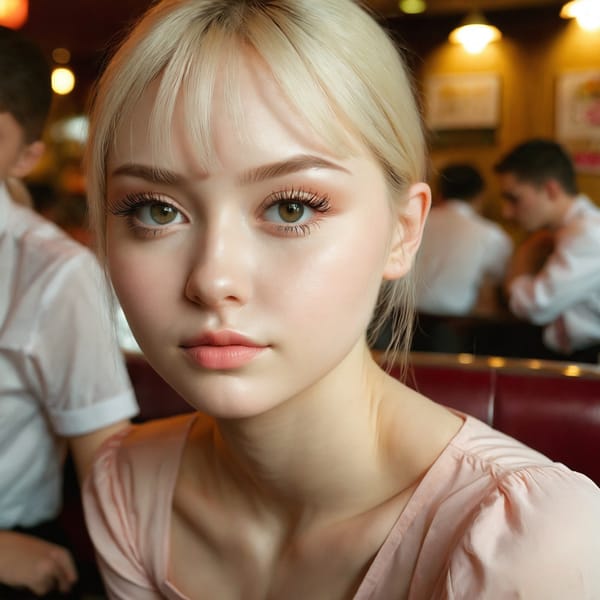 Tags: 21872187, SDXL
{"3": {"inputs": {"seed": 606560393157995, "steps": 32, "cfg": 6.62, "sampler_name": "dpmpp_2m", "scheduler": "karras", "denoise": 1.0, "model": ["27", 0], "positive": ["6", 0], "negative": ["7", 0], "latent_image": ["5", 0]}, "class_type": "KSampler"}, "4": {"inputs": {"ckpt_name": "juggernautxl.safetensors"}, "class_type": "CheckpointLoaderSimple"}, "5": {"inputs": {"width": 1024, "height": 1024, "batch_size": 1}, "class_type": "EmptyLatentImage"}, "6": {"inputs": {"text": "25 year old girl, (ukrainian:1.06), (eyelashes:1.11), (pale skin:0.97), (detailed face:1.08), (slim:0.96), (cute:1.05), (blush:1.11), (idol:1.00), (seductive pose:1.02), (temptress:1.12), (seductive facial expression:0.99), (double eyelids:1.03), (sexy lips:1.07), (perky ass:0.96), (exposed ass:0.98), (looking back:1.09), (sexy ass:1.05), (thigh gap:1.08), (a waitress in uniform:0.97) working at a restaurant, (portra:1.03), (candid cinema:1.04), (natural looking skin:1.09), (detailed skin:1.05), (film:1.05), (skin fuzz:1.07), (soft lighting:1.08), (RAW:1.02), (textured skin:1.02)", "clip": ["27", 1]}, "class_type": "CLIPTextEncode"}, "7": {"inputs": {"text": "(open mouth:1.11), (worst quality:1.08), (bad hands:1.06), (watermark:1.13), (twisted:1.12), (distorted:1.11), (low resolution:1.13)", "clip": ["27", 1]}, "class_type": "CLIPTextEncode"}, "8": {"inputs": {"samples": ["3", 0], "vae": ["4", 2]}, "class_type": "VAEDecode"}, "25": {"inputs": {"lora_name": "nudify_xl.safetensors", "strength_model": 0.13, "strength_clip": 0.35, "model": ["4", 0], "clip": ["4", 1]}, "class_type": "LoraLoader"}, "26": {"inputs": {"lora_name": "shirtlift_SDXL_v2.safetensors", "strength_model": 0.03, "strength_clip": 0.12, "model": ["25", 0], "clip": ["25", 1]}, "class_type": "LoraLoader"}, "27": {"inputs": {"lora_name": "PerfectEyesXL.safetensors", "strength_model": 0.0, "strength_clip": 0.12, "model": ["26", 0], "clip": ["26", 1]}, "class_type": "LoraLoader"}, "30": {"inputs": {"model_name": "4x_NMKD-Superscale-SP_178000_G.pth"}, "class_type": "UpscaleModelLoader"}, "31": {"inputs": {"upscale_model": ["30", 0], "image": ["8", 0]}, "class_type": "ImageUpscaleWithModel"}, "32": {"inputs": {"upscale_method": "lanczos", "scale_by": 0.5, "image": ["31", 0]}, "class_type": "ImageScaleBy"}, "33": {"inputs": {"pixels": ["32", 0], "vae": ["4", 2]}, "class_type": "VAEEncode"}, "34": {"inputs": {"seed": 606560393157995, "steps": 32, "cfg": 6.62, "sampler_name": "dpmpp_2m", "scheduler": "karras", "denoise": 0.3, "model": ["27", 0], "positive": ["6", 0], "negative": ["7", 0], "latent_image": ["33", 0]}, "class_type": "KSampler"}, "36": {"inputs": {"samples": ["34", 0], "vae": ["4", 2]}, "class_type": "VAEDecode"}, "39": {"inputs": {"filename_prefix": "comfyapi-1724786001549", "images": ["36", 0]}, "class_type": "SaveImage"}}