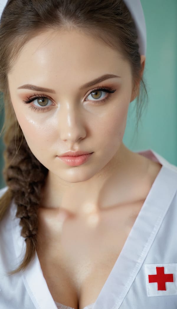 Tags: 21872187, SDXL
{"3": {"inputs": {"seed": 614748623394874, "steps": 64, "cfg": 7.36, "sampler_name": "dpmpp_2m", "scheduler": "karras", "denoise": 1.0, "model": ["27", 0], "positive": ["6", 0], "negative": ["7", 0], "latent_image": ["5", 0]}, "class_type": "KSampler"}, "4": {"inputs": {"ckpt_name": "juggernautxl.safetensors"}, "class_type": "CheckpointLoaderSimple"}, "5": {"inputs": {"width": 768, "height": 1344, "batch_size": 1}, "class_type": "EmptyLatentImage"}, "6": {"inputs": {"text": "27 year old girl, (ukrainian:0.95), (idol:1.05), (eyelashes:0.98), (beautiful eyes:1.02), (seductive facial expression:0.95), (blush:1.01), (double eyelids:1.14), (detailed face:0.95), (sexy lips:1.04), (pale skin:0.96), (seductive pose:1.10), (cute:0.97), (temptress:1.07), (slim:1.02), (on all fours:1.05), (spreading ass cheeks:1.02), (from behind:1.12), (backboob:0.97), (nurse in uniform:1.13) working in a hospital ward, (RAW:1.03), (portra:1.02), (skin fuzz:1.03), (film:1.06), (textured skin:1.05), (soft lighting:1.06), (natural looking skin:1.08), (detailed skin:1.05), (candid cinema:1.09)", "clip": ["27", 1]}, "class_type": "CLIPTextEncode"}, "7": {"inputs": {"text": "(open mouth:1.09), (low resolution:1.14), (distorted:1.05), (watermark:1.08), (twisted:1.13), (bad hands:1.05), (worst quality:1.10)", "clip": ["27", 1]}, "class_type": "CLIPTextEncode"}, "8": {"inputs": {"samples": ["3", 0], "vae": ["4", 2]}, "class_type": "VAEDecode"}, "25": {"inputs": {"lora_name": "nudify_xl.safetensors", "strength_model": 0.1, "strength_clip": 0.05, "model": ["4", 0], "clip": ["4", 1]}, "class_type": "LoraLoader"}, "26": {"inputs": {"lora_name": "shirtlift_SDXL_v2.safetensors", "strength_model": 0.03, "strength_clip": 0.11, "model": ["25", 0], "clip": ["25", 1]}, "class_type": "LoraLoader"}, "27": {"inputs": {"lora_name": "PerfectEyesXL.safetensors", "strength_model": 0.02, "strength_clip": 0.17, "model": ["26", 0], "clip": ["26", 1]}, "class_type": "LoraLoader"}, "30": {"inputs": {"model_name": "4x_NMKD-Superscale-SP_178000_G.pth"}, "class_type": "UpscaleModelLoader"}, "31": {"inputs": {"upscale_model": ["30", 0], "image": ["8", 0]}, "class_type": "ImageUpscaleWithModel"}, "32": {"inputs": {"upscale_method": "lanczos", "scale_by": 0.5, "image": ["31", 0]}, "class_type": "ImageScaleBy"}, "33": {"inputs": {"pixels": ["32", 0], "vae": ["4", 2]}, "class_type": "VAEEncode"}, "34": {"inputs": {"seed": 614748623394874, "steps": 64, "cfg": 7.36, "sampler_name": "dpmpp_2m", "scheduler": "karras", "denoise": 0.3, "model": ["27", 0], "positive": ["6", 0], "negative": ["7", 0], "latent_image": ["33", 0]}, "class_type": "KSampler"}, "36": {"inputs": {"samples": ["34", 0], "vae": ["4", 2]}, "class_type": "VAEDecode"}, "39": {"inputs": {"filename_prefix": "comfyapi-1713680734299", "images": ["36", 0]}, "class_type": "SaveImage"}}