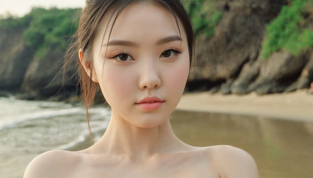 Tags: 21872187, SDXL
{"3": {"inputs": {"seed": 492661813489962, "steps": 64, "cfg": 5.5, "sampler_name": "dpmpp_2m", "scheduler": "karras", "denoise": 1.0, "model": ["27", 0], "positive": ["6", 0], "negative": ["7", 0], "latent_image": ["5", 0]}, "class_type": "KSampler"}, "4": {"inputs": {"ckpt_name": "juggernautxl.safetensors"}, "class_type": "CheckpointLoaderSimple"}, "5": {"inputs": {"width": 1344, "height": 768, "batch_size": 1}, "class_type": "EmptyLatentImage"}, "6": {"inputs": {"text": "18 year old girl, (ukrainian:0.98), (chinese:1.07), (sexy lips:1.06), (seductive pose:1.01), (beautiful eyes:0.95), (detailed face:1.13), (blush:1.06), (idol:1.01), (cute:0.99), (temptress:1.10), (pale skin:0.97), (slim:0.95), (seductive facial expression:1.11), (eyelashes:1.14), (double eyelids:0.99), (in a seductive pose:1.08), (large perky breasts:1.01), (cleavage:1.14), (thigh gap:1.06), strolling (nude:0.99) at a beach, (RAW:1.00), (candid cinema:1.06), (detailed skin:1.06), (film:1.05), (textured skin:1.01), (natural looking skin:1.06), (soft lighting:1.09), (portra:1.09), (skin fuzz:1.00)", "clip": ["27", 1]}, "class_type": "CLIPTextEncode"}, "7": {"inputs": {"text": "(twisted:1.13), (distorted:1.06), (open mouth:1.05), (worst quality:1.12), (watermark:1.06), (bad hands:1.05), (low resolution:1.14)", "clip": ["27", 1]}, "class_type": "CLIPTextEncode"}, "8": {"inputs": {"samples": ["3", 0], "vae": ["4", 2]}, "class_type": "VAEDecode"}, "25": {"inputs": {"lora_name": "nudify_xl.safetensors", "strength_model": 0.08, "strength_clip": 0.22, "model": ["4", 0], "clip": ["4", 1]}, "class_type": "LoraLoader"}, "26": {"inputs": {"lora_name": "shirtlift_SDXL_v2.safetensors", "strength_model": 0.16, "strength_clip": 0.15, "model": ["25", 0], "clip": ["25", 1]}, "class_type": "LoraLoader"}, "27": {"inputs": {"lora_name": "PerfectEyesXL.safetensors", "strength_model": 0.09, "strength_clip": 0.15, "model": ["26", 0], "clip": ["26", 1]}, "class_type": "LoraLoader"}, "30": {"inputs": {"model_name": "4x_NMKD-Superscale-SP_178000_G.pth"}, "class_type": "UpscaleModelLoader"}, "31": {"inputs": {"upscale_model": ["30", 0], "image": ["8", 0]}, "class_type": "ImageUpscaleWithModel"}, "32": {"inputs": {"upscale_method": "lanczos", "scale_by": 0.5, "image": ["31", 0]}, "class_type": "ImageScaleBy"}, "33": {"inputs": {"pixels": ["32", 0], "vae": ["4", 2]}, "class_type": "VAEEncode"}, "34": {"inputs": {"seed": 492661813489962, "steps": 64, "cfg": 5.5, "sampler_name": "dpmpp_2m", "scheduler": "karras", "denoise": 0.3, "model": ["27", 0], "positive": ["6", 0], "negative": ["7", 0], "latent_image": ["33", 0]}, "class_type": "KSampler"}, "36": {"inputs": {"samples": ["34", 0], "vae": ["4", 2]}, "class_type": "VAEDecode"}, "39": {"inputs": {"filename_prefix": "comfyapi-1725974552460", "images": ["36", 0]}, "class_type": "SaveImage"}}