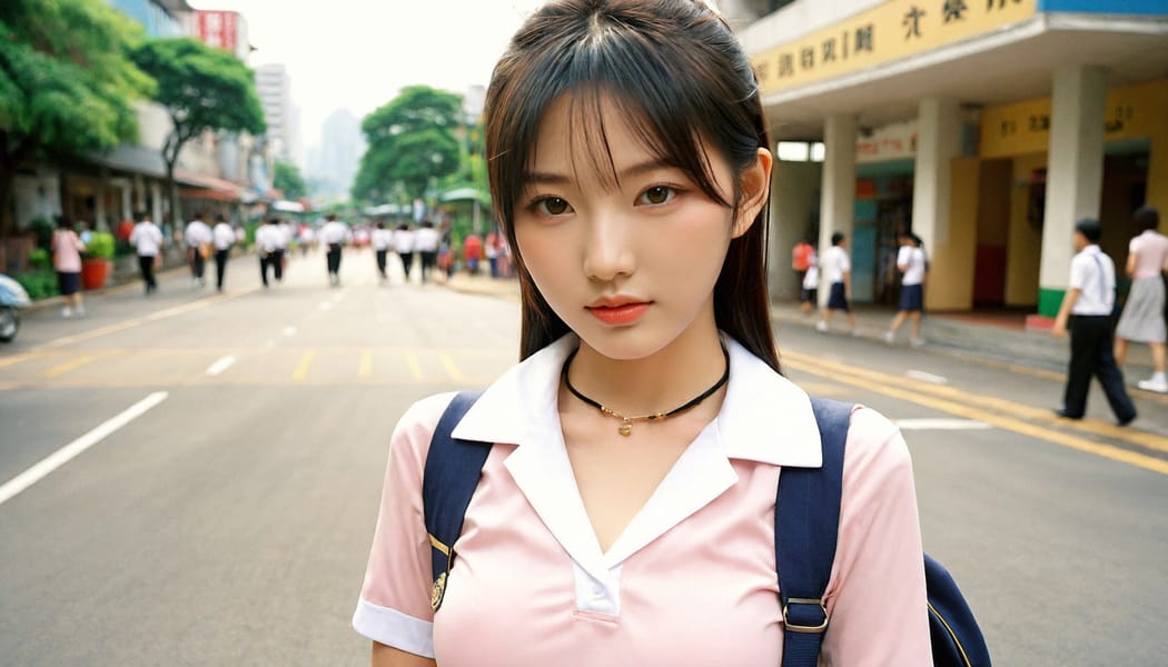 Tags: 21872187, SDXL
{"3": {"inputs": {"seed": 433531890254509, "steps": 64, "cfg": 7.99, "sampler_name": "dpmpp_2m", "scheduler": "karras", "denoise": 1.0, "model": ["27", 0], "positive": ["6", 0], "negative": ["7", 0], "latent_image": ["5", 0]}, "class_type": "KSampler"}, "4": {"inputs": {"ckpt_name": "leosamsHelloworldSDXL_helloworldSDXL32DPO.safetensors"}, "class_type": "CheckpointLoaderSimple"}, "5": {"inputs": {"width": 1344, "height": 768, "batch_size": 1}, "class_type": "EmptyLatentImage"}, "6": {"inputs": {"text": "18 year old girl, (taiwanese:1.14), (korean:0.99), (sexy lips:1.07), (temptress:1.14), (seductive pose:1.10), (idol:1.09), (blush:1.05), (cute:0.97), (detailed face:0.99), (eyelashes:1.03), (beautiful eyes:1.05), (seductive facial expression:1.14), (in a seductive pose:1.13), (large perky breasts:0.98), (cleavage:0.98), (thigh gap:0.99), (school uniform:1.12), choker, busy street, (detailed skin:1.03), (natural looking skin:1.08), (portra:1.04), (candid cinema:1.02), (RAW:1.05), (textured skin:1.01), (film:1.07), (soft lighting:1.08), (skin fuzz:1.09)", "clip": ["27", 1]}, "class_type": "CLIPTextEncode"}, "7": {"inputs": {"text": "(low resolution:1.05), (worst quality:1.07), (open mouth:1.09), (twisted:1.12), (watermark:1.06), (bad hands:1.13), (distorted:1.06)", "clip": ["27", 1]}, "class_type": "CLIPTextEncode"}, "8": {"inputs": {"samples": ["3", 0], "vae": ["4", 2]}, "class_type": "VAEDecode"}, "25": {"inputs": {"lora_name": "nudify_xl.safetensors", "strength_model": 0.15, "strength_clip": 0.16, "model": ["4", 0], "clip": ["4", 1]}, "class_type": "LoraLoader"}, "26": {"inputs": {"lora_name": "shirtlift_SDXL_v2.safetensors", "strength_model": 0.16, "strength_clip": 0.04, "model": ["25", 0], "clip": ["25", 1]}, "class_type": "LoraLoader"}, "27": {"inputs": {"lora_name": "PerfectEyesXL.safetensors", "strength_model": 0.06, "strength_clip": 0.1, "model": ["26", 0], "clip": ["26", 1]}, "class_type": "LoraLoader"}, "30": {"inputs": {"model_name": "4x_NMKD-Superscale-SP_178000_G.pth"}, "class_type": "UpscaleModelLoader"}, "31": {"inputs": {"upscale_model": ["30", 0], "image": ["8", 0]}, "class_type": "ImageUpscaleWithModel"}, "32": {"inputs": {"upscale_method": "lanczos", "scale_by": 0.5, "image": ["31", 0]}, "class_type": "ImageScaleBy"}, "33": {"inputs": {"pixels": ["32", 0], "vae": ["4", 2]}, "class_type": "VAEEncode"}, "34": {"inputs": {"seed": 433531890254509, "steps": 64, "cfg": 7.99, "sampler_name": "dpmpp_2m", "scheduler": "karras", "denoise": 0.3, "model": ["27", 0], "positive": ["6", 0], "negative": ["7", 0], "latent_image": ["33", 0]}, "class_type": "KSampler"}, "36": {"inputs": {"samples": ["34", 0], "vae": ["4", 2]}, "class_type": "VAEDecode"}, "39": {"inputs": {"filename_prefix": "comfyapi-1708127494927", "images": ["36", 0]}, "class_type": "SaveImage"}}