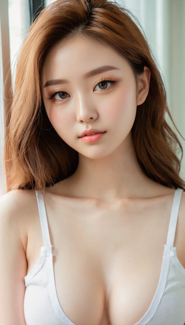 Tags: 21872187, SDXL
{"3": {"inputs": {"seed": 540211860658696, "steps": 32, "cfg": 6.66, "sampler_name": "dpmpp_2m", "scheduler": "karras", "denoise": 1.0, "model": ["27", 0], "positive": ["6", 0], "negative": ["7", 0], "latent_image": ["5", 0]}, "class_type": "KSampler"}, "4": {"inputs": {"ckpt_name": "juggernautxl.safetensors"}, "class_type": "CheckpointLoaderSimple"}, "5": {"inputs": {"width": 768, "height": 1344, "batch_size": 1}, "class_type": "EmptyLatentImage"}, "6": {"inputs": {"text": "21 year old girl, (double eyelids:1.01), (detailed face:1.14), (slim:0.96), (sexy lips:1.01), (beautiful eyes:1.05), (idol:1.07), (temptress:1.09), (seductive pose:1.13), (eyelashes:1.05), (blush:0.97), (cute:1.06), (seductive facial expression:1.07), (pale skin:1.07), (in a seductive pose:1.06), (large perky breasts:0.96), (cleavage:1.02), (thigh gap:1.07), (white tanktop:1.14), busy street, (skin fuzz:1.00), (natural looking skin:1.03), (detailed skin:1.02), (RAW:1.06), (portra:1.09), (textured skin:1.06), (soft lighting:1.08), (candid cinema:1.03), (film:1.06)", "clip": ["27", 1]}, "class_type": "CLIPTextEncode"}, "7": {"inputs": {"text": "(twisted:1.11), (bad hands:1.08), (watermark:1.05), (low resolution:1.09), (distorted:1.09), (worst quality:1.14), (open mouth:1.08)", "clip": ["27", 1]}, "class_type": "CLIPTextEncode"}, "8": {"inputs": {"samples": ["3", 0], "vae": ["4", 2]}, "class_type": "VAEDecode"}, "25": {"inputs": {"lora_name": "nudify_xl.safetensors", "strength_model": 0.14, "strength_clip": 0.23, "model": ["4", 0], "clip": ["4", 1]}, "class_type": "LoraLoader"}, "26": {"inputs": {"lora_name": "shirtlift_SDXL_v2.safetensors", "strength_model": 0.06, "strength_clip": 0.05, "model": ["25", 0], "clip": ["25", 1]}, "class_type": "LoraLoader"}, "27": {"inputs": {"lora_name": "PerfectEyesXL.safetensors", "strength_model": 0.06, "strength_clip": 0.17, "model": ["26", 0], "clip": ["26", 1]}, "class_type": "LoraLoader"}, "30": {"inputs": {"model_name": "4x_NMKD-Superscale-SP_178000_G.pth"}, "class_type": "UpscaleModelLoader"}, "31": {"inputs": {"upscale_model": ["30", 0], "image": ["8", 0]}, "class_type": "ImageUpscaleWithModel"}, "32": {"inputs": {"upscale_method": "lanczos", "scale_by": 0.5, "image": ["31", 0]}, "class_type": "ImageScaleBy"}, "33": {"inputs": {"pixels": ["32", 0], "vae": ["4", 2]}, "class_type": "VAEEncode"}, "34": {"inputs": {"seed": 540211860658696, "steps": 32, "cfg": 6.66, "sampler_name": "dpmpp_2m", "scheduler": "karras", "denoise": 0.3, "model": ["27", 0], "positive": ["6", 0], "negative": ["7", 0], "latent_image": ["33", 0]}, "class_type": "KSampler"}, "36": {"inputs": {"samples": ["34", 0], "vae": ["4", 2]}, "class_type": "VAEDecode"}, "39": {"inputs": {"filename_prefix": "comfyapi-1723896480199", "images": ["36", 0]}, "class_type": "SaveImage"}}