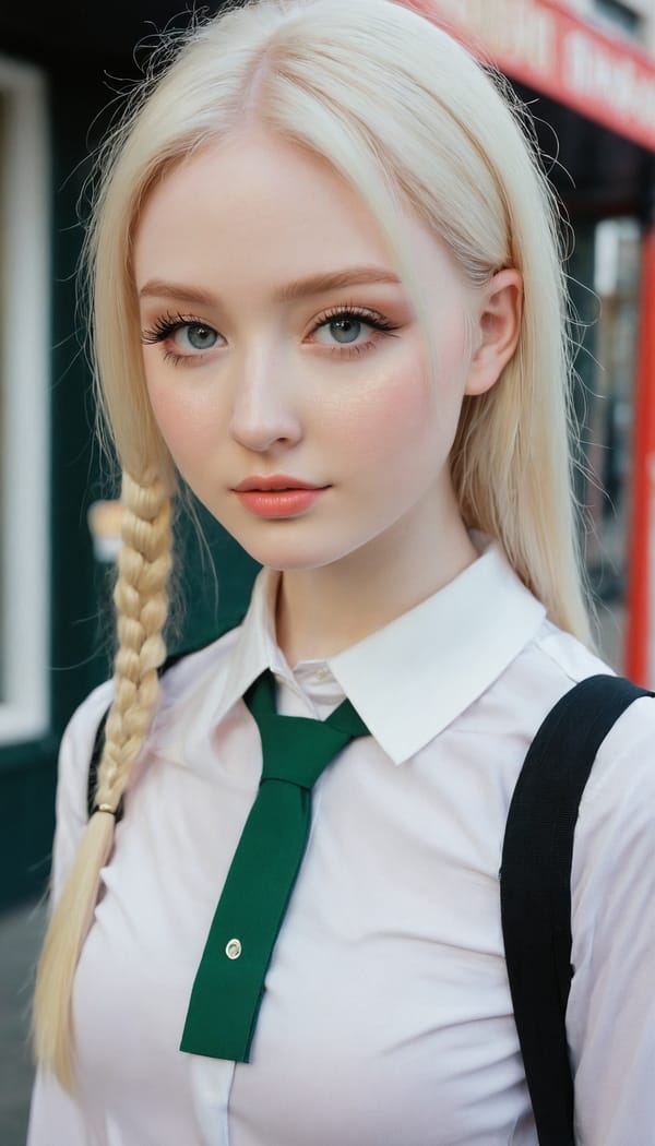 Tags: 21872187, SDXL
{"3": {"inputs": {"seed": 319192568711725, "steps": 64, "cfg": 5.77, "sampler_name": "dpmpp_2m", "scheduler": "karras", "denoise": 1.0, "model": ["27", 0], "positive": ["6", 0], "negative": ["7", 0], "latent_image": ["5", 0]}, "class_type": "KSampler"}, "4": {"inputs": {"ckpt_name": "juggernautxl.safetensors"}, "class_type": "CheckpointLoaderSimple"}, "5": {"inputs": {"width": 768, "height": 1344, "batch_size": 1}, "class_type": "EmptyLatentImage"}, "6": {"inputs": {"text": "20 year old girl, (irish:1.01), (idol:1.04), (detailed face:1.07), (temptress:1.03), (pale skin:1.05), (eyelashes:1.07), (double eyelids:1.13), (sexy lips:1.14), (cute:1.04), (blush:1.03), (seductive pose:0.99), (beautiful eyes:1.13), (slim:1.11), (seductive facial expression:1.05), (perky ass:0.96), (exposed ass:1.06), (looking back:1.07), (sexy ass:0.98), (thigh gap:1.00), (school uniform:1.02), choker, busy street, (detailed skin:1.09), (RAW:1.01), (candid cinema:1.08), (skin fuzz:1.09), (textured skin:1.02), (film:1.03), (portra:1.01), (soft lighting:1.03), (natural looking skin:1.05)", "clip": ["27", 1]}, "class_type": "CLIPTextEncode"}, "7": {"inputs": {"text": "(distorted:1.13), (watermark:1.14), (twisted:1.08), (low resolution:1.14), (bad hands:1.14), (worst quality:1.14), (open mouth:1.11)", "clip": ["27", 1]}, "class_type": "CLIPTextEncode"}, "8": {"inputs": {"samples": ["3", 0], "vae": ["4", 2]}, "class_type": "VAEDecode"}, "25": {"inputs": {"lora_name": "nudify_xl.safetensors", "strength_model": 0.09, "strength_clip": 0.37, "model": ["4", 0], "clip": ["4", 1]}, "class_type": "LoraLoader"}, "26": {"inputs": {"lora_name": "shirtlift_SDXL_v2.safetensors", "strength_model": 0.08, "strength_clip": 0.19, "model": ["25", 0], "clip": ["25", 1]}, "class_type": "LoraLoader"}, "27": {"inputs": {"lora_name": "PerfectEyesXL.safetensors", "strength_model": 0.11, "strength_clip": 0.19, "model": ["26", 0], "clip": ["26", 1]}, "class_type": "LoraLoader"}, "30": {"inputs": {"model_name": "4x_NMKD-Superscale-SP_178000_G.pth"}, "class_type": "UpscaleModelLoader"}, "31": {"inputs": {"upscale_model": ["30", 0], "image": ["8", 0]}, "class_type": "ImageUpscaleWithModel"}, "32": {"inputs": {"upscale_method": "lanczos", "scale_by": 0.5, "image": ["31", 0]}, "class_type": "ImageScaleBy"}, "33": {"inputs": {"pixels": ["32", 0], "vae": ["4", 2]}, "class_type": "VAEEncode"}, "34": {"inputs": {"seed": 319192568711725, "steps": 64, "cfg": 5.77, "sampler_name": "dpmpp_2m", "scheduler": "karras", "denoise": 0.3, "model": ["27", 0], "positive": ["6", 0], "negative": ["7", 0], "latent_image": ["33", 0]}, "class_type": "KSampler"}, "36": {"inputs": {"samples": ["34", 0], "vae": ["4", 2]}, "class_type": "VAEDecode"}, "39": {"inputs": {"filename_prefix": "comfyapi-1714861580429", "images": ["36", 0]}, "class_type": "SaveImage"}}