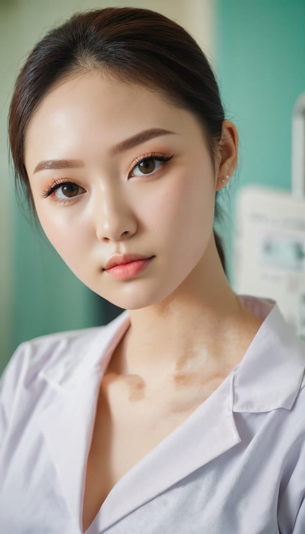 Tags: 21872187, SDXL
{"3": {"inputs": {"seed": 711582202168908, "steps": 32, "cfg": 7.28, "sampler_name": "dpmpp_2m", "scheduler": "karras", "denoise": 1.0, "model": ["27", 0], "positive": ["6", 0], "negative": ["7", 0], "latent_image": ["5", 0]}, "class_type": "KSampler"}, "4": {"inputs": {"ckpt_name": "juggernautxl.safetensors"}, "class_type": "CheckpointLoaderSimple"}, "5": {"inputs": {"width": 768, "height": 1344, "batch_size": 1}, "class_type": "EmptyLatentImage"}, "6": {"inputs": {"text": "25 year old girl, (russian:1.13), (korean:1.10), (ukrainian:1.03), (seductive pose:0.98), (double eyelids:0.98), (detailed face:0.95), (pale skin:0.98), (blush:1.05), (slim:1.06), (eyelashes:1.11), (temptress:1.12), (seductive facial expression:1.08), (cute:0.99), (beautiful eyes:1.04), (idol:1.07), (sexy lips:1.01), (on all fours:1.08), (spreading ass cheeks:1.08), (from behind:1.01), (backboob:1.00), (nurse in uniform:1.07) working in a hospital ward, (portra:1.03), (natural looking skin:1.01), (film:1.08), (textured skin:1.09), (soft lighting:1.00), (skin fuzz:1.09), (RAW:1.00), (detailed skin:1.08)", "clip": ["27", 1]}, "class_type": "CLIPTextEncode"}, "7": {"inputs": {"text": "(distorted:1.09), (open mouth:1.13), (twisted:1.08), (low resolution:1.10), (watermark:1.08), (worst quality:1.08), (bad hands:1.08)", "clip": ["27", 1]}, "class_type": "CLIPTextEncode"}, "8": {"inputs": {"samples": ["3", 0], "vae": ["4", 2]}, "class_type": "VAEDecode"}, "25": {"inputs": {"lora_name": "nudify_xl.safetensors", "strength_model": 0.09, "strength_clip": 0.17, "model": ["4", 0], "clip": ["4", 1]}, "class_type": "LoraLoader"}, "26": {"inputs": {"lora_name": "shirtlift_SDXL_v2.safetensors", "strength_model": 0.0, "strength_clip": 0.06, "model": ["25", 0], "clip": ["25", 1]}, "class_type": "LoraLoader"}, "27": {"inputs": {"lora_name": "PerfectEyesXL.safetensors", "strength_model": 0.05, "strength_clip": 0.04, "model": ["26", 0], "clip": ["26", 1]}, "class_type": "LoraLoader"}, "30": {"inputs": {"model_name": "4x_NMKD-Superscale-SP_178000_G.pth"}, "class_type": "UpscaleModelLoader"}, "31": {"inputs": {"upscale_model": ["30", 0], "image": ["8", 0]}, "class_type": "ImageUpscaleWithModel"}, "32": {"inputs": {"upscale_method": "lanczos", "scale_by": 0.5, "image": ["31", 0]}, "class_type": "ImageScaleBy"}, "33": {"inputs": {"pixels": ["32", 0], "vae": ["4", 2]}, "class_type": "VAEEncode"}, "34": {"inputs": {"seed": 711582202168908, "steps": 32, "cfg": 7.28, "sampler_name": "dpmpp_2m", "scheduler": "karras", "denoise": 0.3, "model": ["27", 0], "positive": ["6", 0], "negative": ["7", 0], "latent_image": ["33", 0]}, "class_type": "KSampler"}, "36": {"inputs": {"samples": ["34", 0], "vae": ["4", 2]}, "class_type": "VAEDecode"}, "39": {"inputs": {"filename_prefix": "comfyapi-1735378157425", "images": ["36", 0]}, "class_type": "SaveImage"}}