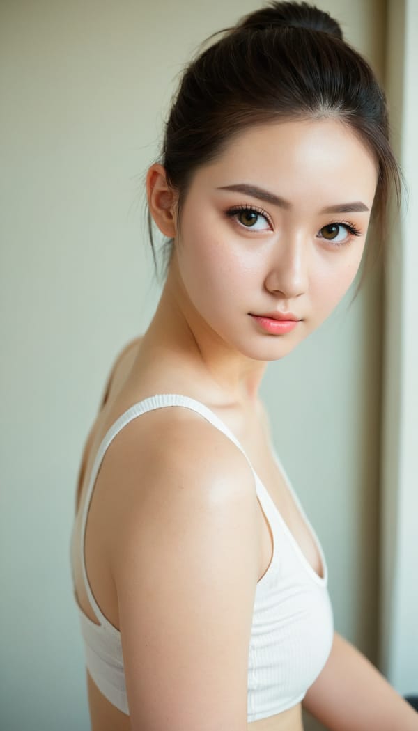 Tags: 21872187, SDXL
{"3": {"inputs": {"seed": 113490677146400, "steps": 64, "cfg": 6.32, "sampler_name": "dpmpp_2m", "scheduler": "karras", "denoise": 1.0, "model": ["27", 0], "positive": ["6", 0], "negative": ["7", 0], "latent_image": ["5", 0]}, "class_type": "KSampler"}, "4": {"inputs": {"ckpt_name": "juggernautXL_v8Rundiffusion.safetensors"}, "class_type": "CheckpointLoaderSimple"}, "5": {"inputs": {"width": 768, "height": 1344, "batch_size": 1}, "class_type": "EmptyLatentImage"}, "6": {"inputs": {"text": "21 year old girl, (eyelashes:1.01), (seductive pose:0.97), (seductive facial expression:1.00), (double eyelids:1.10), (detailed face:1.10), (temptress:1.02), (slim:1.02), (blush:1.01), (pale skin:0.97), (cute:1.14), (beautiful eyes:1.14), (idol:0.95), (sexy lips:1.08), (perky ass:1.05), (exposed ass:1.03), (looking back:0.97), (sexy ass:1.14), (thigh gap:1.08), (white tanktop:1.01), busy street, (film:1.06), (candid cinema:1.05), (detailed skin:1.07), (RAW:1.08), (natural looking skin:1.02), (soft lighting:1.01), (portra:1.03), (textured skin:1.09)", "clip": ["27", 1]}, "class_type": "CLIPTextEncode"}, "7": {"inputs": {"text": "(worst quality:1.08), (open mouth:1.11), (bad hands:1.07), (low resolution:1.14), (distorted:1.09), (watermark:1.13), (twisted:1.14)", "clip": ["27", 1]}, "class_type": "CLIPTextEncode"}, "8": {"inputs": {"samples": ["3", 0], "vae": ["4", 2]}, "class_type": "VAEDecode"}, "25": {"inputs": {"lora_name": "nudify_xl.safetensors", "strength_model": 0.3, "strength_clip": 0.21, "model": ["4", 0], "clip": ["4", 1]}, "class_type": "LoraLoader"}, "26": {"inputs": {"lora_name": "shirtlift_SDXL_v2.safetensors", "strength_model": 0.02, "strength_clip": 0.02, "model": ["25", 0], "clip": ["25", 1]}, "class_type": "LoraLoader"}, "27": {"inputs": {"lora_name": "PerfectEyesXL.safetensors", "strength_model": 0.1, "strength_clip": 0.12, "model": ["26", 0], "clip": ["26", 1]}, "class_type": "LoraLoader"}, "30": {"inputs": {"model_name": "4x_NMKD-Superscale-SP_178000_G.pth"}, "class_type": "UpscaleModelLoader"}, "31": {"inputs": {"upscale_model": ["30", 0], "image": ["8", 0]}, "class_type": "ImageUpscaleWithModel"}, "32": {"inputs": {"upscale_method": "lanczos", "scale_by": 0.5, "image": ["31", 0]}, "class_type": "ImageScaleBy"}, "33": {"inputs": {"pixels": ["32", 0], "vae": ["4", 2]}, "class_type": "VAEEncode"}, "34": {"inputs": {"seed": 113490677146400, "steps": 64, "cfg": 6.32, "sampler_name": "dpmpp_2m", "scheduler": "karras", "denoise": 0.3, "model": ["27", 0], "positive": ["6", 0], "negative": ["7", 0], "latent_image": ["33", 0]}, "class_type": "KSampler"}, "36": {"inputs": {"samples": ["34", 0], "vae": ["4", 2]}, "class_type": "VAEDecode"}, "39": {"inputs": {"filename_prefix": "comfyapi-1707832876176", "images": ["36", 0]}, "class_type": "SaveImage"}}