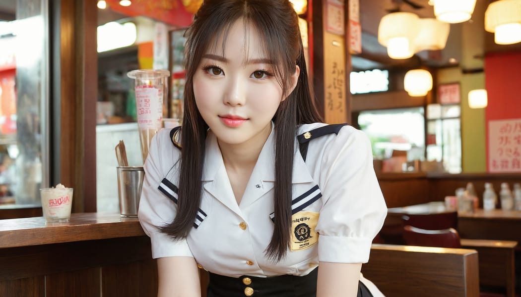 Tags: 21872187, SDXL
{"3": {"inputs": {"seed": 337430073966302, "steps": 64, "cfg": 7.21, "sampler_name": "dpmpp_2m", "scheduler": "karras", "denoise": 1.0, "model": ["27", 0], "positive": ["6", 0], "negative": ["7", 0], "latent_image": ["5", 0]}, "class_type": "KSampler"}, "4": {"inputs": {"ckpt_name": "juggernautxl.safetensors"}, "class_type": "CheckpointLoaderSimple"}, "5": {"inputs": {"width": 1344, "height": 768, "batch_size": 1}, "class_type": "EmptyLatentImage"}, "6": {"inputs": {"text": "26 year old girl, (japanese:1.03), (korean:1.09), (idol:1.12), (beautiful eyes:1.06), (pale skin:1.09), (temptress:1.02), (slim:1.10), (seductive facial expression:1.04), (eyelashes:1.08), (sexy lips:0.98), (blush:0.96), (cute:1.02), (perky ass:1.14), (exposed ass:1.00), (looking back:0.95), (sexy ass:1.04), (thigh gap:1.09), (a waitress in uniform:1.13) working at a restaurant, (detailed skin:1.06), (RAW:1.09), (soft lighting:1.08), (candid cinema:1.01), (skin fuzz:1.04), (film:1.02), (natural looking skin:1.00), (portra:1.08), (textured skin:1.05)", "clip": ["27", 1]}, "class_type": "CLIPTextEncode"}, "7": {"inputs": {"text": "(bad hands:1.11), (twisted:1.11), (worst quality:1.13), (low resolution:1.07), (distorted:1.14), (watermark:1.09), (open mouth:1.12)", "clip": ["27", 1]}, "class_type": "CLIPTextEncode"}, "8": {"inputs": {"samples": ["3", 0], "vae": ["4", 2]}, "class_type": "VAEDecode"}, "25": {"inputs": {"lora_name": "nudify_xl.safetensors", "strength_model": 0.35, "strength_clip": 0.18, "model": ["4", 0], "clip": ["4", 1]}, "class_type": "LoraLoader"}, "26": {"inputs": {"lora_name": "shirtlift_SDXL_v2.safetensors", "strength_model": 0.13, "strength_clip": 0.09, "model": ["25", 0], "clip": ["25", 1]}, "class_type": "LoraLoader"}, "27": {"inputs": {"lora_name": "PerfectEyesXL.safetensors", "strength_model": 0.04, "strength_clip": 0.16, "model": ["26", 0], "clip": ["26", 1]}, "class_type": "LoraLoader"}, "30": {"inputs": {"model_name": "4x_NMKD-Superscale-SP_178000_G.pth"}, "class_type": "UpscaleModelLoader"}, "31": {"inputs": {"upscale_model": ["30", 0], "image": ["8", 0]}, "class_type": "ImageUpscaleWithModel"}, "32": {"inputs": {"upscale_method": "lanczos", "scale_by": 0.5, "image": ["31", 0]}, "class_type": "ImageScaleBy"}, "33": {"inputs": {"pixels": ["32", 0], "vae": ["4", 2]}, "class_type": "VAEEncode"}, "34": {"inputs": {"seed": 337430073966302, "steps": 64, "cfg": 7.21, "sampler_name": "dpmpp_2m", "scheduler": "karras", "denoise": 0.3, "model": ["27", 0], "positive": ["6", 0], "negative": ["7", 0], "latent_image": ["33", 0]}, "class_type": "KSampler"}, "36": {"inputs": {"samples": ["34", 0], "vae": ["4", 2]}, "class_type": "VAEDecode"}, "39": {"inputs": {"filename_prefix": "comfyapi-1718497762773", "images": ["36", 0]}, "class_type": "SaveImage"}}