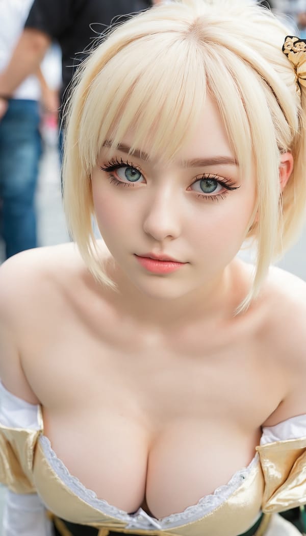 Tags: 21872187, SDXL
{"3": {"inputs": {"seed": 807859466286002, "steps": 64, "cfg": 5.23, "sampler_name": "dpmpp_2m", "scheduler": "karras", "denoise": 1.0, "model": ["27", 0], "positive": ["6", 0], "negative": ["7", 0], "latent_image": ["5", 0]}, "class_type": "KSampler"}, "4": {"inputs": {"ckpt_name": "juggernautxl.safetensors"}, "class_type": "CheckpointLoaderSimple"}, "5": {"inputs": {"width": 768, "height": 1344, "batch_size": 1}, "class_type": "EmptyLatentImage"}, "6": {"inputs": {"text": "19 year old girl, (irish:1.07), (detailed face:1.05), (seductive facial expression:1.10), (eyelashes:0.99), (idol:1.14), (seductive pose:1.13), (slim:1.10), (cute:0.98), (sexy lips:1.02), (temptress:0.97), (pale skin:0.99), (blush:0.98), (double eyelids:1.13), (beautiful eyes:1.09), (on all fours:1.05), (spreading ass cheeks:1.06), (from behind:1.14), (backboob:0.96), (in a cosplay:1.07) at comiket posing for camera, (soft lighting:1.06), (portra:1.06), (film:1.03), (RAW:1.03), (candid cinema:1.08), (skin fuzz:1.03), (detailed skin:1.09), (natural looking skin:1.01)", "clip": ["27", 1]}, "class_type": "CLIPTextEncode"}, "7": {"inputs": {"text": "(open mouth:1.05), (worst quality:1.10), (distorted:1.13), (bad hands:1.08), (twisted:1.07), (watermark:1.13), (low resolution:1.10)", "clip": ["27", 1]}, "class_type": "CLIPTextEncode"}, "8": {"inputs": {"samples": ["3", 0], "vae": ["4", 2]}, "class_type": "VAEDecode"}, "25": {"inputs": {"lora_name": "nudify_xl.safetensors", "strength_model": 0.29, "strength_clip": 0.23, "model": ["4", 0], "clip": ["4", 1]}, "class_type": "LoraLoader"}, "26": {"inputs": {"lora_name": "shirtlift_SDXL_v2.safetensors", "strength_model": 0.14, "strength_clip": 0.14, "model": ["25", 0], "clip": ["25", 1]}, "class_type": "LoraLoader"}, "27": {"inputs": {"lora_name": "PerfectEyesXL.safetensors", "strength_model": 0.07, "strength_clip": 0.04, "model": ["26", 0], "clip": ["26", 1]}, "class_type": "LoraLoader"}, "30": {"inputs": {"model_name": "4x_NMKD-Superscale-SP_178000_G.pth"}, "class_type": "UpscaleModelLoader"}, "31": {"inputs": {"upscale_model": ["30", 0], "image": ["8", 0]}, "class_type": "ImageUpscaleWithModel"}, "32": {"inputs": {"upscale_method": "lanczos", "scale_by": 0.5, "image": ["31", 0]}, "class_type": "ImageScaleBy"}, "33": {"inputs": {"pixels": ["32", 0], "vae": ["4", 2]}, "class_type": "VAEEncode"}, "34": {"inputs": {"seed": 807859466286002, "steps": 64, "cfg": 5.23, "sampler_name": "dpmpp_2m", "scheduler": "karras", "denoise": 0.3, "model": ["27", 0], "positive": ["6", 0], "negative": ["7", 0], "latent_image": ["33", 0]}, "class_type": "KSampler"}, "36": {"inputs": {"samples": ["34", 0], "vae": ["4", 2]}, "class_type": "VAEDecode"}, "39": {"inputs": {"filename_prefix": "comfyapi-1723685080234", "images": ["36", 0]}, "class_type": "SaveImage"}}