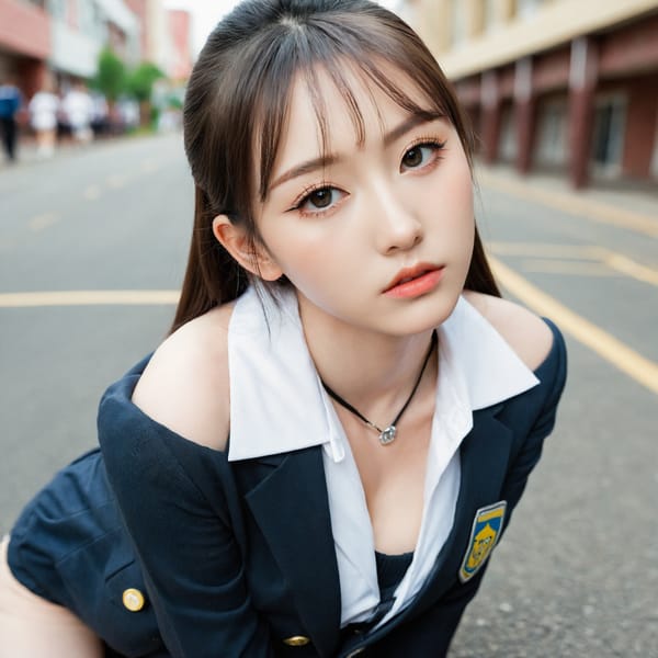 Tags: 21872187, SDXL
{"3": {"inputs": {"seed": 414206499000874, "steps": 64, "cfg": 7.11, "sampler_name": "dpmpp_2m", "scheduler": "karras", "denoise": 1.0, "model": ["27", 0], "positive": ["6", 0], "negative": ["7", 0], "latent_image": ["5", 0]}, "class_type": "KSampler"}, "4": {"inputs": {"ckpt_name": "leosamsHelloworldSDXL_helloworldSDXL32DPO.safetensors"}, "class_type": "CheckpointLoaderSimple"}, "5": {"inputs": {"width": 1024, "height": 1024, "batch_size": 1}, "class_type": "EmptyLatentImage"}, "6": {"inputs": {"text": "23 year old girl, (ukrainian:0.96), (japanese:1.12), (eyelashes:1.12), (slim:1.11), (seductive pose:1.13), (cute:0.97), (temptress:0.99), (seductive facial expression:1.10), (double eyelids:1.10), (beautiful eyes:1.08), (detailed face:1.05), (sexy lips:1.12), (pale skin:1.08), (blush:0.95), (idol:1.07), (on all fours:1.05), (spreading ass cheeks:0.98), (from behind:1.08), (backboob:1.02), (school uniform:1.08), choker, busy street, (skin fuzz:1.00), (detailed skin:1.09), (soft lighting:1.07), (RAW:1.04), (textured skin:1.07), (candid cinema:1.09), (portra:1.00), (natural looking skin:1.09)", "clip": ["27", 1]}, "class_type": "CLIPTextEncode"}, "7": {"inputs": {"text": "(worst quality:1.06), (distorted:1.13), (bad hands:1.09), (low resolution:1.12), (twisted:1.11), (watermark:1.07), (open mouth:1.14)", "clip": ["27", 1]}, "class_type": "CLIPTextEncode"}, "8": {"inputs": {"samples": ["3", 0], "vae": ["4", 2]}, "class_type": "VAEDecode"}, "25": {"inputs": {"lora_name": "nudify_xl.safetensors", "strength_model": 0.03, "strength_clip": 0.02, "model": ["4", 0], "clip": ["4", 1]}, "class_type": "LoraLoader"}, "26": {"inputs": {"lora_name": "shirtlift_SDXL_v2.safetensors", "strength_model": 0.0, "strength_clip": 0.14, "model": ["25", 0], "clip": ["25", 1]}, "class_type": "LoraLoader"}, "27": {"inputs": {"lora_name": "PerfectEyesXL.safetensors", "strength_model": 0.03, "strength_clip": 0.06, "model": ["26", 0], "clip": ["26", 1]}, "class_type": "LoraLoader"}, "30": {"inputs": {"model_name": "4x_NMKD-Superscale-SP_178000_G.pth"}, "class_type": "UpscaleModelLoader"}, "31": {"inputs": {"upscale_model": ["30", 0], "image": ["8", 0]}, "class_type": "ImageUpscaleWithModel"}, "32": {"inputs": {"upscale_method": "lanczos", "scale_by": 0.5, "image": ["31", 0]}, "class_type": "ImageScaleBy"}, "33": {"inputs": {"pixels": ["32", 0], "vae": ["4", 2]}, "class_type": "VAEEncode"}, "34": {"inputs": {"seed": 414206499000874, "steps": 64, "cfg": 7.11, "sampler_name": "dpmpp_2m", "scheduler": "karras", "denoise": 0.3, "model": ["27", 0], "positive": ["6", 0], "negative": ["7", 0], "latent_image": ["33", 0]}, "class_type": "KSampler"}, "36": {"inputs": {"samples": ["34", 0], "vae": ["4", 2]}, "class_type": "VAEDecode"}, "39": {"inputs": {"filename_prefix": "comfyapi-1707562597281", "images": ["36", 0]}, "class_type": "SaveImage"}}