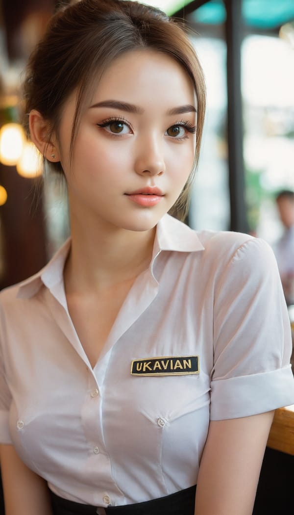 Tags: 21872187, SDXL
{"3": {"inputs": {"seed": 868288393007418, "steps": 32, "cfg": 6.34, "sampler_name": "dpmpp_2m", "scheduler": "karras", "denoise": 1.0, "model": ["27", 0], "positive": ["6", 0], "negative": ["7", 0], "latent_image": ["5", 0]}, "class_type": "KSampler"}, "4": {"inputs": {"ckpt_name": "juggernautxl.safetensors"}, "class_type": "CheckpointLoaderSimple"}, "5": {"inputs": {"width": 768, "height": 1344, "batch_size": 1}, "class_type": "EmptyLatentImage"}, "6": {"inputs": {"text": "23 year old girl, (ukrainian:1.14), (irish:0.98), (chinese:1.01), (cute:0.98), (seductive facial expression:1.07), (detailed face:0.97), (idol:1.06), (blush:1.00), (temptress:0.96), (eyelashes:1.13), (sexy lips:1.06), (beautiful eyes:1.07), (slim:1.04), (seductive pose:1.09), (double eyelids:1.01), (pale skin:0.97), (perky ass:1.00), (exposed ass:1.11), (looking back:1.11), (sexy ass:1.11), (thigh gap:1.14), (a waitress in uniform:0.96) working at a restaurant, (skin fuzz:1.05), (detailed skin:1.00), (portra:1.05), (textured skin:1.07), (candid cinema:1.07), (film:1.08), (natural looking skin:1.09), (soft lighting:1.07), (RAW:1.09)", "clip": ["27", 1]}, "class_type": "CLIPTextEncode"}, "7": {"inputs": {"text": "(open mouth:1.11), (worst quality:1.07), (low resolution:1.06), (bad hands:1.10), (distorted:1.14), (watermark:1.08), (twisted:1.07)", "clip": ["27", 1]}, "class_type": "CLIPTextEncode"}, "8": {"inputs": {"samples": ["3", 0], "vae": ["4", 2]}, "class_type": "VAEDecode"}, "25": {"inputs": {"lora_name": "nudify_xl.safetensors", "strength_model": 0.31, "strength_clip": 0.04, "model": ["4", 0], "clip": ["4", 1]}, "class_type": "LoraLoader"}, "26": {"inputs": {"lora_name": "shirtlift_SDXL_v2.safetensors", "strength_model": 0.03, "strength_clip": 0.01, "model": ["25", 0], "clip": ["25", 1]}, "class_type": "LoraLoader"}, "27": {"inputs": {"lora_name": "PerfectEyesXL.safetensors", "strength_model": 0.04, "strength_clip": 0.12, "model": ["26", 0], "clip": ["26", 1]}, "class_type": "LoraLoader"}, "30": {"inputs": {"model_name": "4x_NMKD-Superscale-SP_178000_G.pth"}, "class_type": "UpscaleModelLoader"}, "31": {"inputs": {"upscale_model": ["30", 0], "image": ["8", 0]}, "class_type": "ImageUpscaleWithModel"}, "32": {"inputs": {"upscale_method": "lanczos", "scale_by": 0.5, "image": ["31", 0]}, "class_type": "ImageScaleBy"}, "33": {"inputs": {"pixels": ["32", 0], "vae": ["4", 2]}, "class_type": "VAEEncode"}, "34": {"inputs": {"seed": 868288393007418, "steps": 32, "cfg": 6.34, "sampler_name": "dpmpp_2m", "scheduler": "karras", "denoise": 0.3, "model": ["27", 0], "positive": ["6", 0], "negative": ["7", 0], "latent_image": ["33", 0]}, "class_type": "KSampler"}, "36": {"inputs": {"samples": ["34", 0], "vae": ["4", 2]}, "class_type": "VAEDecode"}, "39": {"inputs": {"filename_prefix": "comfyapi-1732658839680", "images": ["36", 0]}, "class_type": "SaveImage"}}