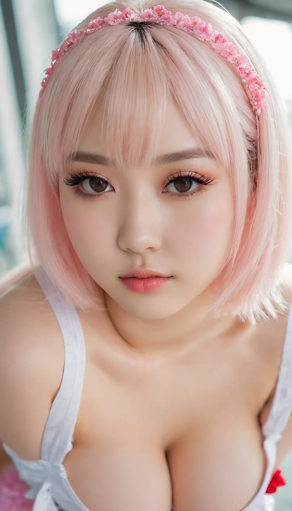 Tags: 21872187, SDXL
{"3": {"inputs": {"seed": 619897084626796, "steps": 32, "cfg": 5.76, "sampler_name": "dpmpp_2m", "scheduler": "karras", "denoise": 1.0, "model": ["27", 0], "positive": ["6", 0], "negative": ["7", 0], "latent_image": ["5", 0]}, "class_type": "KSampler"}, "4": {"inputs": {"ckpt_name": "juggernautxl.safetensors"}, "class_type": "CheckpointLoaderSimple"}, "5": {"inputs": {"width": 768, "height": 1344, "batch_size": 1}, "class_type": "EmptyLatentImage"}, "6": {"inputs": {"text": "20 year old girl, (russian:0.95), (japanese:1.13), (sexy lips:1.08), (seductive pose:1.10), (double eyelids:1.00), (blush:0.98), (slim:0.97), (cute:0.97), (seductive facial expression:1.13), (beautiful eyes:1.07), (detailed face:1.12), (pale skin:1.04), (eyelashes:1.12), (idol:0.96), (perky ass:1.07), (exposed ass:1.10), (looking back:1.01), (sexy ass:1.09), (thigh gap:0.95), (in a cosplay:1.03) at comiket posing for camera, (film:1.07), (RAW:1.03), (natural looking skin:1.09), (portra:1.04), (soft lighting:1.09), (skin fuzz:1.07), (detailed skin:1.03), (candid cinema:1.04), (textured skin:1.03)", "clip": ["27", 1]}, "class_type": "CLIPTextEncode"}, "7": {"inputs": {"text": "(bad hands:1.11), (twisted:1.13), (distorted:1.05), (open mouth:1.08), (worst quality:1.14), (watermark:1.05), (low resolution:1.08)", "clip": ["27", 1]}, "class_type": "CLIPTextEncode"}, "8": {"inputs": {"samples": ["3", 0], "vae": ["4", 2]}, "class_type": "VAEDecode"}, "25": {"inputs": {"lora_name": "nudify_xl.safetensors", "strength_model": 0.08, "strength_clip": 0.27, "model": ["4", 0], "clip": ["4", 1]}, "class_type": "LoraLoader"}, "26": {"inputs": {"lora_name": "shirtlift_SDXL_v2.safetensors", "strength_model": 0.03, "strength_clip": 0.04, "model": ["25", 0], "clip": ["25", 1]}, "class_type": "LoraLoader"}, "27": {"inputs": {"lora_name": "PerfectEyesXL.safetensors", "strength_model": 0.02, "strength_clip": 0.04, "model": ["26", 0], "clip": ["26", 1]}, "class_type": "LoraLoader"}, "30": {"inputs": {"model_name": "4x_NMKD-Superscale-SP_178000_G.pth"}, "class_type": "UpscaleModelLoader"}, "31": {"inputs": {"upscale_model": ["30", 0], "image": ["8", 0]}, "class_type": "ImageUpscaleWithModel"}, "32": {"inputs": {"upscale_method": "lanczos", "scale_by": 0.5, "image": ["31", 0]}, "class_type": "ImageScaleBy"}, "33": {"inputs": {"pixels": ["32", 0], "vae": ["4", 2]}, "class_type": "VAEEncode"}, "34": {"inputs": {"seed": 619897084626796, "steps": 32, "cfg": 5.76, "sampler_name": "dpmpp_2m", "scheduler": "karras", "denoise": 0.3, "model": ["27", 0], "positive": ["6", 0], "negative": ["7", 0], "latent_image": ["33", 0]}, "class_type": "KSampler"}, "36": {"inputs": {"samples": ["34", 0], "vae": ["4", 2]}, "class_type": "VAEDecode"}, "39": {"inputs": {"filename_prefix": "comfyapi-1724318206936", "images": ["36", 0]}, "class_type": "SaveImage"}}