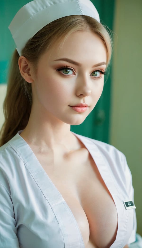 Tags: 21872187, SDXL
{"3": {"inputs": {"seed": 774943104302253, "steps": 64, "cfg": 6.92, "sampler_name": "dpmpp_2m", "scheduler": "karras", "denoise": 1.0, "model": ["27", 0], "positive": ["6", 0], "negative": ["7", 0], "latent_image": ["5", 0]}, "class_type": "KSampler"}, "4": {"inputs": {"ckpt_name": "juggernautxl.safetensors"}, "class_type": "CheckpointLoaderSimple"}, "5": {"inputs": {"width": 768, "height": 1344, "batch_size": 1}, "class_type": "EmptyLatentImage"}, "6": {"inputs": {"text": "27 year old girl, (ukrainian:1.06), (russian:1.06), (beautiful eyes:1.02), (seductive pose:1.01), (idol:1.01), (cute:1.02), (blush:1.04), (eyelashes:0.98), (slim:1.12), (pale skin:1.11), (double eyelids:1.08), (temptress:1.14), (sexy lips:1.02), (detailed face:1.00), (in a seductive pose:1.04), (large perky breasts:0.95), (cleavage:1.02), (thigh gap:1.01), (nurse in uniform:1.07) working in a hospital ward, (film:1.01), (detailed skin:1.02), (soft lighting:1.01), (candid cinema:1.02), (textured skin:1.02), (skin fuzz:1.06), (portra:1.07), (RAW:1.07)", "clip": ["27", 1]}, "class_type": "CLIPTextEncode"}, "7": {"inputs": {"text": "(worst quality:1.11), (open mouth:1.09), (distorted:1.09), (twisted:1.14), (watermark:1.14), (bad hands:1.09), (low resolution:1.14)", "clip": ["27", 1]}, "class_type": "CLIPTextEncode"}, "8": {"inputs": {"samples": ["3", 0], "vae": ["4", 2]}, "class_type": "VAEDecode"}, "25": {"inputs": {"lora_name": "nudify_xl.safetensors", "strength_model": 0.38, "strength_clip": 0.12, "model": ["4", 0], "clip": ["4", 1]}, "class_type": "LoraLoader"}, "26": {"inputs": {"lora_name": "shirtlift_SDXL_v2.safetensors", "strength_model": 0.17, "strength_clip": 0.19, "model": ["25", 0], "clip": ["25", 1]}, "class_type": "LoraLoader"}, "27": {"inputs": {"lora_name": "PerfectEyesXL.safetensors", "strength_model": 0.0, "strength_clip": 0.11, "model": ["26", 0], "clip": ["26", 1]}, "class_type": "LoraLoader"}, "30": {"inputs": {"model_name": "4x_NMKD-Superscale-SP_178000_G.pth"}, "class_type": "UpscaleModelLoader"}, "31": {"inputs": {"upscale_model": ["30", 0], "image": ["8", 0]}, "class_type": "ImageUpscaleWithModel"}, "32": {"inputs": {"upscale_method": "lanczos", "scale_by": 0.5, "image": ["31", 0]}, "class_type": "ImageScaleBy"}, "33": {"inputs": {"pixels": ["32", 0], "vae": ["4", 2]}, "class_type": "VAEEncode"}, "34": {"inputs": {"seed": 774943104302253, "steps": 64, "cfg": 6.92, "sampler_name": "dpmpp_2m", "scheduler": "karras", "denoise": 0.3, "model": ["27", 0], "positive": ["6", 0], "negative": ["7", 0], "latent_image": ["33", 0]}, "class_type": "KSampler"}, "36": {"inputs": {"samples": ["34", 0], "vae": ["4", 2]}, "class_type": "VAEDecode"}, "39": {"inputs": {"filename_prefix": "comfyapi-1718432463430", "images": ["36", 0]}, "class_type": "SaveImage"}}