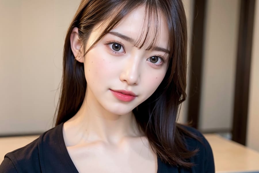 Tags: 21872187
<lora:mix4:0.30>, <lora:JapaneseDollLikeness_v15:0.70>, (office wear:0.95), office, (seductive pose:0.93), extremely detailed face, cute, (photorealistic:1.15), sexy lips, double eyelids, pale skin, perky breasts, 4K, RAW, best quality, sharp, blush
Negative prompt: drawings, paintings, black and white, ugly, fat, disfigured, (low quality:1.99), (normal quality:2.07), (worst quality:2.03)
Steps: 32, Sampler: DPM++ 2M Karras, CFG scale: 6.96, Seed: 3701709787, Size: 768x512, Model hash: fc2511737a, Model: chilloutmix_NiPrunedFp32Fix, Seed resize from: -1x-1, Denoising strength: 0.3, Version: v1.2.1, Hires upscale: 2.0, Hires steps: 16, Hires upscaler: ESRGAN_4x