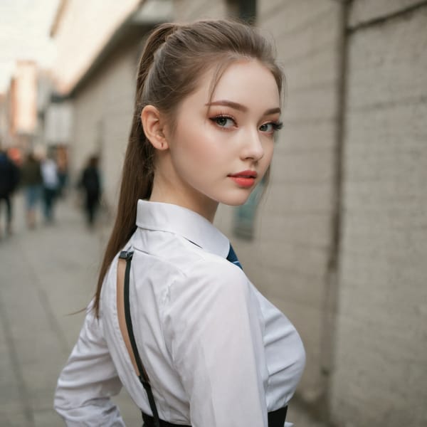 Tags: 21872187, SDXL
{"3": {"inputs": {"seed": 305581357167167, "steps": 32, "cfg": 5.08, "sampler_name": "dpmpp_2m", "scheduler": "karras", "denoise": 1.0, "model": ["27", 0], "positive": ["6", 0], "negative": ["7", 0], "latent_image": ["5", 0]}, "class_type": "KSampler"}, "4": {"inputs": {"ckpt_name": "juggernautXL_v7Rundiffusion.safetensors"}, "class_type": "CheckpointLoaderSimple"}, "5": {"inputs": {"width": 1024, "height": 1024, "batch_size": 1}, "class_type": "EmptyLatentImage"}, "6": {"inputs": {"text": "23 year old girl, (russian:1.05), (eyelashes:1.12), (sexy lips:1.04), (pale skin:1.01), (double eyelids:0.98), (seductive pose:0.99), (blush:1.00), (cute:1.08), (seductive facial expression:1.14), (temptress:1.13), (slim:0.97), (idol:1.02), (beautiful eyes:1.02), (detailed face:1.01), (perky ass:1.06), (exposed ass:0.99), (looking back:1.07), (sexy ass:0.98), (thigh gap:1.04), (school uniform:0.99), choker, busy street, (soft lighting:1.07), (RAW:1.06), (film:1.00), (candid cinema:1.05), (detailed skin:1.09), (portra:1.03), (textured skin:1.03), (skin fuzz:1.02), (natural looking skin:1.07)", "clip": ["27", 1]}, "class_type": "CLIPTextEncode"}, "7": {"inputs": {"text": "(watermark:1.05), (worst quality:1.09), (bad hands:1.05), (open mouth:1.06), (distorted:1.12), (twisted:1.06), (low resolution:1.08)", "clip": ["27", 1]}, "class_type": "CLIPTextEncode"}, "8": {"inputs": {"samples": ["3", 0], "vae": ["4", 2]}, "class_type": "VAEDecode"}, "25": {"inputs": {"lora_name": "nudify_xl.safetensors", "strength_model": 0.35, "strength_clip": 0.32, "model": ["4", 0], "clip": ["4", 1]}, "class_type": "LoraLoader"}, "26": {"inputs": {"lora_name": "shirtlift_SDXL_v2.safetensors", "strength_model": 0.04, "strength_clip": 0.08, "model": ["25", 0], "clip": ["25", 1]}, "class_type": "LoraLoader"}, "27": {"inputs": {"lora_name": "PerfectEyesXL.safetensors", "strength_model": 0.02, "strength_clip": 0.19, "model": ["26", 0], "clip": ["26", 1]}, "class_type": "LoraLoader"}, "30": {"inputs": {"model_name": "4x_NMKD-Superscale-SP_178000_G.pth"}, "class_type": "UpscaleModelLoader"}, "31": {"inputs": {"upscale_model": ["30", 0], "image": ["8", 0]}, "class_type": "ImageUpscaleWithModel"}, "32": {"inputs": {"upscale_method": "lanczos", "scale_by": 0.5, "image": ["31", 0]}, "class_type": "ImageScaleBy"}, "33": {"inputs": {"pixels": ["32", 0], "vae": ["4", 2]}, "class_type": "VAEEncode"}, "34": {"inputs": {"seed": 305581357167167, "steps": 32, "cfg": 5.08, "sampler_name": "dpmpp_2m", "scheduler": "karras", "denoise": 0.3, "model": ["27", 0], "positive": ["6", 0], "negative": ["7", 0], "latent_image": ["33", 0]}, "class_type": "KSampler"}, "36": {"inputs": {"samples": ["34", 0], "vae": ["4", 2]}, "class_type": "VAEDecode"}, "39": {"inputs": {"filename_prefix": "comfyapi-1705363398386", "images": ["36", 0]}, "class_type": "SaveImage"}}