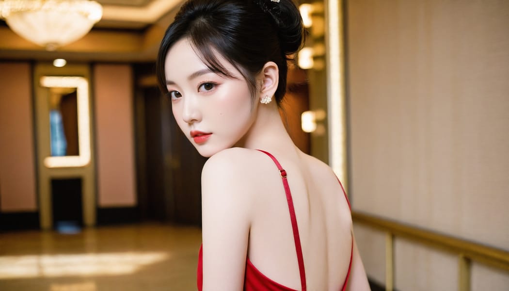 Tags: 21872187, SDXL
{"3": {"inputs": {"seed": 201514062371726, "steps": 64, "cfg": 7.64, "sampler_name": "dpmpp_2m", "scheduler": "karras", "denoise": 1.0, "model": ["27", 0], "positive": ["6", 0], "negative": ["7", 0], "latent_image": ["5", 0]}, "class_type": "KSampler"}, "4": {"inputs": {"ckpt_name": "leosamsHelloworldSDXL_helloworldSDXL32DPO.safetensors"}, "class_type": "CheckpointLoaderSimple"}, "5": {"inputs": {"width": 1344, "height": 768, "batch_size": 1}, "class_type": "EmptyLatentImage"}, "6": {"inputs": {"text": "24 year old girl, (japanese:0.96), (korean:0.98), (chinese:0.98), (temptress:0.98), (pale skin:1.12), (cute:0.99), (beautiful eyes:1.02), (blush:1.03), (idol:1.14), (sexy lips:1.07), (double eyelids:1.02), (seductive facial expression:0.99), (detailed face:1.09), (seductive pose:0.95), (perky ass:1.00), (exposed ass:1.06), (looking back:1.02), (sexy ass:1.13), (thigh gap:0.97), (wearing a low-cut red dress:1.01) at a ballroom, (film:1.03), (soft lighting:1.05), (candid cinema:1.02), (portra:1.06), (skin fuzz:1.02), (detailed skin:1.04), (RAW:1.09), (textured skin:1.08), (natural looking skin:1.01)", "clip": ["27", 1]}, "class_type": "CLIPTextEncode"}, "7": {"inputs": {"text": "(open mouth:1.08), (twisted:1.09), (distorted:1.09), (watermark:1.07), (worst quality:1.05), (low resolution:1.06), (bad hands:1.12)", "clip": ["27", 1]}, "class_type": "CLIPTextEncode"}, "8": {"inputs": {"samples": ["3", 0], "vae": ["4", 2]}, "class_type": "VAEDecode"}, "25": {"inputs": {"lora_name": "nudify_xl.safetensors", "strength_model": 0.14, "strength_clip": 0.14, "model": ["4", 0], "clip": ["4", 1]}, "class_type": "LoraLoader"}, "26": {"inputs": {"lora_name": "shirtlift_SDXL_v2.safetensors", "strength_model": 0.18, "strength_clip": 0.07, "model": ["25", 0], "clip": ["25", 1]}, "class_type": "LoraLoader"}, "27": {"inputs": {"lora_name": "PerfectEyesXL.safetensors", "strength_model": 0.06, "strength_clip": 0.13, "model": ["26", 0], "clip": ["26", 1]}, "class_type": "LoraLoader"}, "30": {"inputs": {"model_name": "4x_NMKD-Superscale-SP_178000_G.pth"}, "class_type": "UpscaleModelLoader"}, "31": {"inputs": {"upscale_model": ["30", 0], "image": ["8", 0]}, "class_type": "ImageUpscaleWithModel"}, "32": {"inputs": {"upscale_method": "lanczos", "scale_by": 0.5, "image": ["31", 0]}, "class_type": "ImageScaleBy"}, "33": {"inputs": {"pixels": ["32", 0], "vae": ["4", 2]}, "class_type": "VAEEncode"}, "34": {"inputs": {"seed": 201514062371726, "steps": 64, "cfg": 7.64, "sampler_name": "dpmpp_2m", "scheduler": "karras", "denoise": 0.3, "model": ["27", 0], "positive": ["6", 0], "negative": ["7", 0], "latent_image": ["33", 0]}, "class_type": "KSampler"}, "36": {"inputs": {"samples": ["34", 0], "vae": ["4", 2]}, "class_type": "VAEDecode"}, "39": {"inputs": {"filename_prefix": "comfyapi-1707799720420", "images": ["36", 0]}, "class_type": "SaveImage"}}