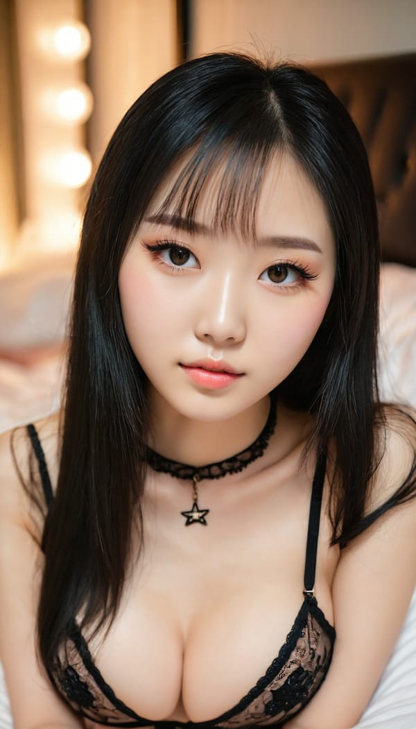 Tags: 21872187, SDXL
{"3": {"inputs": {"seed": 237965569278109, "steps": 32, "cfg": 7.25, "sampler_name": "dpmpp_2m", "scheduler": "karras", "denoise": 1.0, "model": ["27", 0], "positive": ["6", 0], "negative": ["7", 0], "latent_image": ["5", 0]}, "class_type": "KSampler"}, "4": {"inputs": {"ckpt_name": "juggernautxl.safetensors"}, "class_type": "CheckpointLoaderSimple"}, "5": {"inputs": {"width": 768, "height": 1344, "batch_size": 1}, "class_type": "EmptyLatentImage"}, "6": {"inputs": {"text": "18 year old girl, (chinese:1.03), (taiwanese:1.02), (irish:1.00), (beautiful eyes:1.11), (seductive facial expression:1.06), (seductive pose:1.05), (idol:0.97), (blush:0.95), (eyelashes:1.13), (temptress:1.11), (double eyelids:1.11), (pale skin:0.95), (slim:0.97), (detailed face:1.06), (cute:1.09), (in a seductive pose:1.03), (large perky breasts:1.02), (cleavage:0.96), (thigh gap:1.05), wearing (lingerie and choker:0.95) on bed, (film:1.03), (textured skin:1.03), (soft lighting:1.05), (portra:1.02), (candid cinema:1.05), (skin fuzz:1.03), (RAW:1.07), (natural looking skin:1.00), (detailed skin:1.05)", "clip": ["27", 1]}, "class_type": "CLIPTextEncode"}, "7": {"inputs": {"text": "(distorted:1.09), (twisted:1.06), (watermark:1.13), (worst quality:1.09), (bad hands:1.12), (open mouth:1.13), (low resolution:1.05)", "clip": ["27", 1]}, "class_type": "CLIPTextEncode"}, "8": {"inputs": {"samples": ["3", 0], "vae": ["4", 2]}, "class_type": "VAEDecode"}, "25": {"inputs": {"lora_name": "nudify_xl.safetensors", "strength_model": 0.2, "strength_clip": 0.23, "model": ["4", 0], "clip": ["4", 1]}, "class_type": "LoraLoader"}, "26": {"inputs": {"lora_name": "shirtlift_SDXL_v2.safetensors", "strength_model": 0.07, "strength_clip": 0.03, "model": ["25", 0], "clip": ["25", 1]}, "class_type": "LoraLoader"}, "27": {"inputs": {"lora_name": "PerfectEyesXL.safetensors", "strength_model": 0.08, "strength_clip": 0.07, "model": ["26", 0], "clip": ["26", 1]}, "class_type": "LoraLoader"}, "30": {"inputs": {"model_name": "4x_NMKD-Superscale-SP_178000_G.pth"}, "class_type": "UpscaleModelLoader"}, "31": {"inputs": {"upscale_model": ["30", 0], "image": ["8", 0]}, "class_type": "ImageUpscaleWithModel"}, "32": {"inputs": {"upscale_method": "lanczos", "scale_by": 0.5, "image": ["31", 0]}, "class_type": "ImageScaleBy"}, "33": {"inputs": {"pixels": ["32", 0], "vae": ["4", 2]}, "class_type": "VAEEncode"}, "34": {"inputs": {"seed": 237965569278109, "steps": 32, "cfg": 7.25, "sampler_name": "dpmpp_2m", "scheduler": "karras", "denoise": 0.3, "model": ["27", 0], "positive": ["6", 0], "negative": ["7", 0], "latent_image": ["33", 0]}, "class_type": "KSampler"}, "36": {"inputs": {"samples": ["34", 0], "vae": ["4", 2]}, "class_type": "VAEDecode"}, "39": {"inputs": {"filename_prefix": "comfyapi-1717208461298", "images": ["36", 0]}, "class_type": "SaveImage"}}