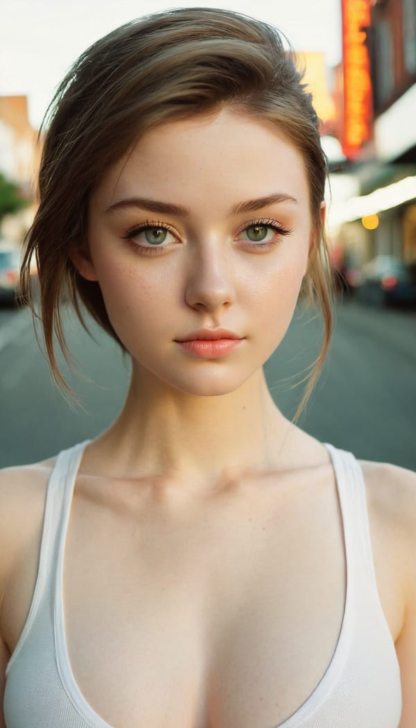 Tags: 21872187, SDXL
{"3": {"inputs": {"seed": 874036038515625, "steps": 64, "cfg": 7.71, "sampler_name": "dpmpp_2m", "scheduler": "karras", "denoise": 1.0, "model": ["27", 0], "positive": ["6", 0], "negative": ["7", 0], "latent_image": ["5", 0]}, "class_type": "KSampler"}, "4": {"inputs": {"ckpt_name": "juggernautxl.safetensors"}, "class_type": "CheckpointLoaderSimple"}, "5": {"inputs": {"width": 768, "height": 1344, "batch_size": 1}, "class_type": "EmptyLatentImage"}, "6": {"inputs": {"text": "18 year old girl, (irish:1.09), (seductive pose:1.03), (double eyelids:0.96), (beautiful eyes:1.05), (temptress:1.09), (seductive facial expression:0.96), (pale skin:1.01), (eyelashes:1.04), (detailed face:0.98), (sexy lips:1.07), (slim:1.09), (cute:1.11), (in a seductive pose:1.05), (large perky breasts:1.00), (cleavage:0.97), (thigh gap:1.03), (white tanktop:1.10), busy street, (RAW:1.01), (portra:1.05), (natural looking skin:1.07), (detailed skin:1.09), (textured skin:1.05), (soft lighting:1.03), (candid cinema:1.08), (film:1.03), (skin fuzz:1.05)", "clip": ["27", 1]}, "class_type": "CLIPTextEncode"}, "7": {"inputs": {"text": "(twisted:1.08), (low resolution:1.11), (open mouth:1.13), (watermark:1.08), (distorted:1.11), (worst quality:1.08), (bad hands:1.07)", "clip": ["27", 1]}, "class_type": "CLIPTextEncode"}, "8": {"inputs": {"samples": ["3", 0], "vae": ["4", 2]}, "class_type": "VAEDecode"}, "25": {"inputs": {"lora_name": "nudify_xl.safetensors", "strength_model": 0.18, "strength_clip": 0.19, "model": ["4", 0], "clip": ["4", 1]}, "class_type": "LoraLoader"}, "26": {"inputs": {"lora_name": "shirtlift_SDXL_v2.safetensors", "strength_model": 0.06, "strength_clip": 0.1, "model": ["25", 0], "clip": ["25", 1]}, "class_type": "LoraLoader"}, "27": {"inputs": {"lora_name": "PerfectEyesXL.safetensors", "strength_model": 0.11, "strength_clip": 0.04, "model": ["26", 0], "clip": ["26", 1]}, "class_type": "LoraLoader"}, "30": {"inputs": {"model_name": "4x_NMKD-Superscale-SP_178000_G.pth"}, "class_type": "UpscaleModelLoader"}, "31": {"inputs": {"upscale_model": ["30", 0], "image": ["8", 0]}, "class_type": "ImageUpscaleWithModel"}, "32": {"inputs": {"upscale_method": "lanczos", "scale_by": 0.5, "image": ["31", 0]}, "class_type": "ImageScaleBy"}, "33": {"inputs": {"pixels": ["32", 0], "vae": ["4", 2]}, "class_type": "VAEEncode"}, "34": {"inputs": {"seed": 874036038515625, "steps": 64, "cfg": 7.71, "sampler_name": "dpmpp_2m", "scheduler": "karras", "denoise": 0.3, "model": ["27", 0], "positive": ["6", 0], "negative": ["7", 0], "latent_image": ["33", 0]}, "class_type": "KSampler"}, "36": {"inputs": {"samples": ["34", 0], "vae": ["4", 2]}, "class_type": "VAEDecode"}, "39": {"inputs": {"filename_prefix": "comfyapi-1713682820223", "images": ["36", 0]}, "class_type": "SaveImage"}}