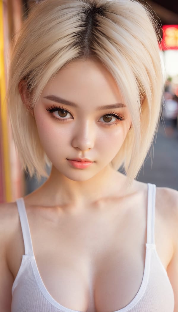 Tags: 21872187, SDXL
{"3": {"inputs": {"seed": 276958170056873, "steps": 32, "cfg": 7.74, "sampler_name": "dpmpp_2m", "scheduler": "karras", "denoise": 1.0, "model": ["27", 0], "positive": ["6", 0], "negative": ["7", 0], "latent_image": ["5", 0]}, "class_type": "KSampler"}, "4": {"inputs": {"ckpt_name": "juggernautxl.safetensors"}, "class_type": "CheckpointLoaderSimple"}, "5": {"inputs": {"width": 768, "height": 1344, "batch_size": 1}, "class_type": "EmptyLatentImage"}, "6": {"inputs": {"text": "18 year old girl, (eyelashes:1.08), (blush:0.97), (detailed face:1.06), (double eyelids:1.04), (idol:1.04), (slim:1.03), (cute:1.14), (beautiful eyes:0.96), (sexy lips:0.99), (temptress:1.06), (seductive pose:1.03), (seductive facial expression:0.98), (pale skin:1.07), (in a seductive pose:1.06), (large perky breasts:1.01), (cleavage:0.95), (thigh gap:1.03), (white tanktop:1.13), busy street, (skin fuzz:1.08), (detailed skin:1.02), (film:1.09), (soft lighting:1.03), (textured skin:1.02), (portra:1.09), (natural looking skin:1.07), (RAW:1.04), (candid cinema:1.00)", "clip": ["27", 1]}, "class_type": "CLIPTextEncode"}, "7": {"inputs": {"text": "(worst quality:1.12), (twisted:1.08), (watermark:1.05), (distorted:1.08), (low resolution:1.06), (open mouth:1.07), (bad hands:1.07)", "clip": ["27", 1]}, "class_type": "CLIPTextEncode"}, "8": {"inputs": {"samples": ["3", 0], "vae": ["4", 2]}, "class_type": "VAEDecode"}, "25": {"inputs": {"lora_name": "nudify_xl.safetensors", "strength_model": 0.28, "strength_clip": 0.2, "model": ["4", 0], "clip": ["4", 1]}, "class_type": "LoraLoader"}, "26": {"inputs": {"lora_name": "shirtlift_SDXL_v2.safetensors", "strength_model": 0.16, "strength_clip": 0.04, "model": ["25", 0], "clip": ["25", 1]}, "class_type": "LoraLoader"}, "27": {"inputs": {"lora_name": "PerfectEyesXL.safetensors", "strength_model": 0.18, "strength_clip": 0.18, "model": ["26", 0], "clip": ["26", 1]}, "class_type": "LoraLoader"}, "30": {"inputs": {"model_name": "4x_NMKD-Superscale-SP_178000_G.pth"}, "class_type": "UpscaleModelLoader"}, "31": {"inputs": {"upscale_model": ["30", 0], "image": ["8", 0]}, "class_type": "ImageUpscaleWithModel"}, "32": {"inputs": {"upscale_method": "lanczos", "scale_by": 0.5, "image": ["31", 0]}, "class_type": "ImageScaleBy"}, "33": {"inputs": {"pixels": ["32", 0], "vae": ["4", 2]}, "class_type": "VAEEncode"}, "34": {"inputs": {"seed": 276958170056873, "steps": 32, "cfg": 7.74, "sampler_name": "dpmpp_2m", "scheduler": "karras", "denoise": 0.3, "model": ["27", 0], "positive": ["6", 0], "negative": ["7", 0], "latent_image": ["33", 0]}, "class_type": "KSampler"}, "36": {"inputs": {"samples": ["34", 0], "vae": ["4", 2]}, "class_type": "VAEDecode"}, "39": {"inputs": {"filename_prefix": "comfyapi-1735042947753", "images": ["36", 0]}, "class_type": "SaveImage"}}