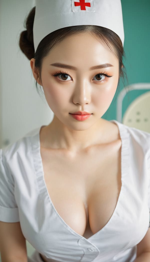 Tags: 21872187, SDXL
{"3": {"inputs": {"seed": 435492950390222, "steps": 32, "cfg": 5.57, "sampler_name": "dpmpp_2m", "scheduler": "karras", "denoise": 1.0, "model": ["27", 0], "positive": ["6", 0], "negative": ["7", 0], "latent_image": ["5", 0]}, "class_type": "KSampler"}, "4": {"inputs": {"ckpt_name": "juggernautxl.safetensors"}, "class_type": "CheckpointLoaderSimple"}, "5": {"inputs": {"width": 768, "height": 1344, "batch_size": 1}, "class_type": "EmptyLatentImage"}, "6": {"inputs": {"text": "28 year old girl, (chinese:1.10), (irish:1.05), (russian:1.01), (eyelashes:1.06), (cute:0.95), (seductive pose:1.02), (detailed face:0.97), (slim:1.09), (beautiful eyes:1.06), (pale skin:0.99), (blush:0.95), (seductive facial expression:0.97), (double eyelids:1.09), (sexy lips:1.08), (idol:1.07), (on all fours:1.11), (spreading ass cheeks:1.12), (from behind:1.10), (backboob:0.98), (nurse in uniform:1.10) working in a hospital ward, (skin fuzz:1.05), (candid cinema:1.05), (detailed skin:1.03), (textured skin:1.08), (portra:1.03), (RAW:1.07), (film:1.07), (natural looking skin:1.08), (soft lighting:1.07)", "clip": ["27", 1]}, "class_type": "CLIPTextEncode"}, "7": {"inputs": {"text": "(distorted:1.09), (twisted:1.08), (watermark:1.12), (worst quality:1.13), (low resolution:1.05), (bad hands:1.14), (open mouth:1.12)", "clip": ["27", 1]}, "class_type": "CLIPTextEncode"}, "8": {"inputs": {"samples": ["3", 0], "vae": ["4", 2]}, "class_type": "VAEDecode"}, "25": {"inputs": {"lora_name": "nudify_xl.safetensors", "strength_model": 0.14, "strength_clip": 0.2, "model": ["4", 0], "clip": ["4", 1]}, "class_type": "LoraLoader"}, "26": {"inputs": {"lora_name": "shirtlift_SDXL_v2.safetensors", "strength_model": 0.18, "strength_clip": 0.16, "model": ["25", 0], "clip": ["25", 1]}, "class_type": "LoraLoader"}, "27": {"inputs": {"lora_name": "PerfectEyesXL.safetensors", "strength_model": 0.0, "strength_clip": 0.17, "model": ["26", 0], "clip": ["26", 1]}, "class_type": "LoraLoader"}, "30": {"inputs": {"model_name": "4x_NMKD-Superscale-SP_178000_G.pth"}, "class_type": "UpscaleModelLoader"}, "31": {"inputs": {"upscale_model": ["30", 0], "image": ["8", 0]}, "class_type": "ImageUpscaleWithModel"}, "32": {"inputs": {"upscale_method": "lanczos", "scale_by": 0.5, "image": ["31", 0]}, "class_type": "ImageScaleBy"}, "33": {"inputs": {"pixels": ["32", 0], "vae": ["4", 2]}, "class_type": "VAEEncode"}, "34": {"inputs": {"seed": 435492950390222, "steps": 32, "cfg": 5.57, "sampler_name": "dpmpp_2m", "scheduler": "karras", "denoise": 0.3, "model": ["27", 0], "positive": ["6", 0], "negative": ["7", 0], "latent_image": ["33", 0]}, "class_type": "KSampler"}, "36": {"inputs": {"samples": ["34", 0], "vae": ["4", 2]}, "class_type": "VAEDecode"}, "39": {"inputs": {"filename_prefix": "comfyapi-1726596403709", "images": ["36", 0]}, "class_type": "SaveImage"}}