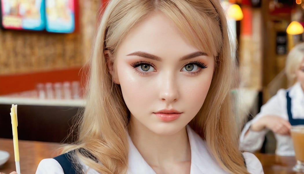 Tags: 21872187, SDXL
{"3": {"inputs": {"seed": 305079338771248, "steps": 64, "cfg": 5.34, "sampler_name": "dpmpp_2m", "scheduler": "karras", "denoise": 1.0, "model": ["27", 0], "positive": ["6", 0], "negative": ["7", 0], "latent_image": ["5", 0]}, "class_type": "KSampler"}, "4": {"inputs": {"ckpt_name": "juggernautxl.safetensors"}, "class_type": "CheckpointLoaderSimple"}, "5": {"inputs": {"width": 1344, "height": 768, "batch_size": 1}, "class_type": "EmptyLatentImage"}, "6": {"inputs": {"text": "21 year old girl, (russian:1.13), (irish:1.14), (idol:1.12), (beautiful eyes:0.97), (sexy lips:1.00), (blush:1.05), (seductive pose:1.01), (temptress:1.00), (pale skin:0.96), (double eyelids:1.14), (slim:1.01), (eyelashes:1.06), (detailed face:1.08), (cute:1.10), (in a seductive pose:1.07), (large perky breasts:1.11), (cleavage:0.96), (thigh gap:1.12), (a waitress in uniform:1.06) working at a restaurant, (detailed skin:1.01), (film:1.08), (natural looking skin:1.01), (skin fuzz:1.04), (RAW:1.01), (portra:1.06), (textured skin:1.02), (candid cinema:1.01), (soft lighting:1.05)", "clip": ["27", 1]}, "class_type": "CLIPTextEncode"}, "7": {"inputs": {"text": "(distorted:1.06), (low resolution:1.07), (bad hands:1.05), (worst quality:1.06), (open mouth:1.11), (twisted:1.08)", "clip": ["27", 1]}, "class_type": "CLIPTextEncode"}, "8": {"inputs": {"samples": ["3", 0], "vae": ["4", 2]}, "class_type": "VAEDecode"}, "25": {"inputs": {"lora_name": "nudify_xl.safetensors", "strength_model": 0.34, "strength_clip": 0.39, "model": ["4", 0], "clip": ["4", 1]}, "class_type": "LoraLoader"}, "26": {"inputs": {"lora_name": "shirtlift_SDXL_v2.safetensors", "strength_model": 0.15, "strength_clip": 0.12, "model": ["25", 0], "clip": ["25", 1]}, "class_type": "LoraLoader"}, "27": {"inputs": {"lora_name": "PerfectEyesXL.safetensors", "strength_model": 0.13, "strength_clip": 0.15, "model": ["26", 0], "clip": ["26", 1]}, "class_type": "LoraLoader"}, "30": {"inputs": {"model_name": "4x_NMKD-Superscale-SP_178000_G.pth"}, "class_type": "UpscaleModelLoader"}, "31": {"inputs": {"upscale_model": ["30", 0], "image": ["8", 0]}, "class_type": "ImageUpscaleWithModel"}, "32": {"inputs": {"upscale_method": "lanczos", "scale_by": 0.5, "image": ["31", 0]}, "class_type": "ImageScaleBy"}, "33": {"inputs": {"pixels": ["32", 0], "vae": ["4", 2]}, "class_type": "VAEEncode"}, "34": {"inputs": {"seed": 305079338771248, "steps": 64, "cfg": 5.34, "sampler_name": "dpmpp_2m", "scheduler": "karras", "denoise": 0.3, "model": ["27", 0], "positive": ["6", 0], "negative": ["7", 0], "latent_image": ["33", 0]}, "class_type": "KSampler"}, "36": {"inputs": {"samples": ["34", 0], "vae": ["4", 2]}, "class_type": "VAEDecode"}, "39": {"inputs": {"filename_prefix": "comfyapi-1714771095374", "images": ["36", 0]}, "class_type": "SaveImage"}}