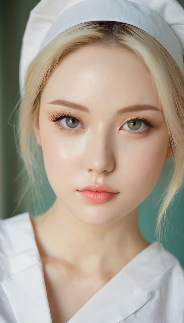 Tags: 21872187, SDXL
{"3": {"inputs": {"seed": 508508908167550, "steps": 64, "cfg": 5.28, "sampler_name": "dpmpp_2m", "scheduler": "karras", "denoise": 1.0, "model": ["27", 0], "positive": ["6", 0], "negative": ["7", 0], "latent_image": ["5", 0]}, "class_type": "KSampler"}, "4": {"inputs": {"ckpt_name": "juggernautxl.safetensors"}, "class_type": "CheckpointLoaderSimple"}, "5": {"inputs": {"width": 768, "height": 1344, "batch_size": 1}, "class_type": "EmptyLatentImage"}, "6": {"inputs": {"text": "26 year old girl, (eyelashes:0.98), (double eyelids:1.02), (pale skin:1.05), (seductive facial expression:0.95), (sexy lips:1.11), (slim:1.14), (detailed face:1.07), (cute:1.11), (temptress:0.99), (seductive pose:1.11), (beautiful eyes:1.08), (idol:1.10), (blush:1.10), (in a seductive pose:0.95), (large perky breasts:0.97), (cleavage:0.95), (thigh gap:0.99), (nurse in uniform:1.14) working in a hospital ward, (natural looking skin:1.09), (skin fuzz:1.09), (candid cinema:1.00), (detailed skin:1.05), (textured skin:1.09), (film:1.09), (soft lighting:1.07), (RAW:1.00), (portra:1.03)", "clip": ["27", 1]}, "class_type": "CLIPTextEncode"}, "7": {"inputs": {"text": "(watermark:1.13), (worst quality:1.10), (bad hands:1.10), (open mouth:1.08), (low resolution:1.12), (distorted:1.08), (twisted:1.05)", "clip": ["27", 1]}, "class_type": "CLIPTextEncode"}, "8": {"inputs": {"samples": ["3", 0], "vae": ["4", 2]}, "class_type": "VAEDecode"}, "25": {"inputs": {"lora_name": "nudify_xl.safetensors", "strength_model": 0.19, "strength_clip": 0.22, "model": ["4", 0], "clip": ["4", 1]}, "class_type": "LoraLoader"}, "26": {"inputs": {"lora_name": "shirtlift_SDXL_v2.safetensors", "strength_model": 0.19, "strength_clip": 0.19, "model": ["25", 0], "clip": ["25", 1]}, "class_type": "LoraLoader"}, "27": {"inputs": {"lora_name": "PerfectEyesXL.safetensors", "strength_model": 0.17, "strength_clip": 0.05, "model": ["26", 0], "clip": ["26", 1]}, "class_type": "LoraLoader"}, "30": {"inputs": {"model_name": "4x_NMKD-Superscale-SP_178000_G.pth"}, "class_type": "UpscaleModelLoader"}, "31": {"inputs": {"upscale_model": ["30", 0], "image": ["8", 0]}, "class_type": "ImageUpscaleWithModel"}, "32": {"inputs": {"upscale_method": "lanczos", "scale_by": 0.5, "image": ["31", 0]}, "class_type": "ImageScaleBy"}, "33": {"inputs": {"pixels": ["32", 0], "vae": ["4", 2]}, "class_type": "VAEEncode"}, "34": {"inputs": {"seed": 508508908167550, "steps": 64, "cfg": 5.28, "sampler_name": "dpmpp_2m", "scheduler": "karras", "denoise": 0.3, "model": ["27", 0], "positive": ["6", 0], "negative": ["7", 0], "latent_image": ["33", 0]}, "class_type": "KSampler"}, "36": {"inputs": {"samples": ["34", 0], "vae": ["4", 2]}, "class_type": "VAEDecode"}, "39": {"inputs": {"filename_prefix": "comfyapi-1716181668459", "images": ["36", 0]}, "class_type": "SaveImage"}}