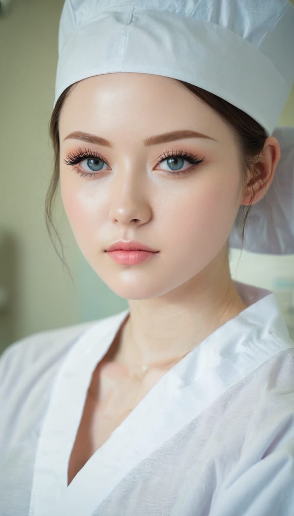 Tags: 21872187, SDXL
{"3": {"inputs": {"seed": 523186492306579, "steps": 64, "cfg": 6.87, "sampler_name": "dpmpp_2m", "scheduler": "karras", "denoise": 1.0, "model": ["27", 0], "positive": ["6", 0], "negative": ["7", 0], "latent_image": ["5", 0]}, "class_type": "KSampler"}, "4": {"inputs": {"ckpt_name": "juggernautxl.safetensors"}, "class_type": "CheckpointLoaderSimple"}, "5": {"inputs": {"width": 768, "height": 1344, "batch_size": 1}, "class_type": "EmptyLatentImage"}, "6": {"inputs": {"text": "26 year old girl, (pale skin:0.95), (eyelashes:0.97), (seductive pose:1.13), (temptress:1.09), (blush:0.96), (detailed face:0.96), (sexy lips:0.99), (idol:0.99), (double eyelids:1.07), (beautiful eyes:1.04), (cute:1.07), (slim:0.95), (seductive facial expression:1.07), (in a seductive pose:1.06), (large perky breasts:0.96), (cleavage:1.10), (thigh gap:1.11), (nurse in uniform:1.01) working in a hospital ward, (textured skin:1.01), (portra:1.09), (soft lighting:1.00), (natural looking skin:1.03), (candid cinema:1.07), (RAW:1.03), (detailed skin:1.04), (skin fuzz:1.03), (film:1.01)", "clip": ["27", 1]}, "class_type": "CLIPTextEncode"}, "7": {"inputs": {"text": "(low resolution:1.06), (twisted:1.07), (open mouth:1.09), (worst quality:1.11), (bad hands:1.10), (watermark:1.08), (distorted:1.14)", "clip": ["27", 1]}, "class_type": "CLIPTextEncode"}, "8": {"inputs": {"samples": ["3", 0], "vae": ["4", 2]}, "class_type": "VAEDecode"}, "25": {"inputs": {"lora_name": "nudify_xl.safetensors", "strength_model": 0.28, "strength_clip": 0.09, "model": ["4", 0], "clip": ["4", 1]}, "class_type": "LoraLoader"}, "26": {"inputs": {"lora_name": "shirtlift_SDXL_v2.safetensors", "strength_model": 0.0, "strength_clip": 0.06, "model": ["25", 0], "clip": ["25", 1]}, "class_type": "LoraLoader"}, "27": {"inputs": {"lora_name": "PerfectEyesXL.safetensors", "strength_model": 0.01, "strength_clip": 0.14, "model": ["26", 0], "clip": ["26", 1]}, "class_type": "LoraLoader"}, "30": {"inputs": {"model_name": "4x_NMKD-Superscale-SP_178000_G.pth"}, "class_type": "UpscaleModelLoader"}, "31": {"inputs": {"upscale_model": ["30", 0], "image": ["8", 0]}, "class_type": "ImageUpscaleWithModel"}, "32": {"inputs": {"upscale_method": "lanczos", "scale_by": 0.5, "image": ["31", 0]}, "class_type": "ImageScaleBy"}, "33": {"inputs": {"pixels": ["32", 0], "vae": ["4", 2]}, "class_type": "VAEEncode"}, "34": {"inputs": {"seed": 523186492306579, "steps": 64, "cfg": 6.87, "sampler_name": "dpmpp_2m", "scheduler": "karras", "denoise": 0.3, "model": ["27", 0], "positive": ["6", 0], "negative": ["7", 0], "latent_image": ["33", 0]}, "class_type": "KSampler"}, "36": {"inputs": {"samples": ["34", 0], "vae": ["4", 2]}, "class_type": "VAEDecode"}, "39": {"inputs": {"filename_prefix": "comfyapi-1734703987562", "images": ["36", 0]}, "class_type": "SaveImage"}}