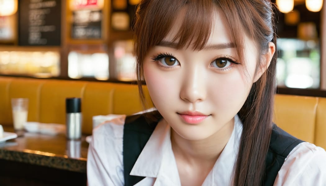 Tags: 21872187, SDXL
{"3": {"inputs": {"seed": 264154570146796, "steps": 64, "cfg": 7.77, "sampler_name": "dpmpp_2m", "scheduler": "karras", "denoise": 1.0, "model": ["27", 0], "positive": ["6", 0], "negative": ["7", 0], "latent_image": ["5", 0]}, "class_type": "KSampler"}, "4": {"inputs": {"ckpt_name": "juggernautxl.safetensors"}, "class_type": "CheckpointLoaderSimple"}, "5": {"inputs": {"width": 1344, "height": 768, "batch_size": 1}, "class_type": "EmptyLatentImage"}, "6": {"inputs": {"text": "19 year old girl, (japanese:1.01), (seductive facial expression:0.96), (double eyelids:1.02), (idol:1.07), (cute:1.05), (beautiful eyes:1.03), (eyelashes:1.03), (sexy lips:0.97), (seductive pose:1.03), (detailed face:1.06), (blush:1.05), (slim:1.02), (temptress:0.98), (pale skin:0.98), (in a seductive pose:1.13), (large perky breasts:1.02), (cleavage:1.07), (thigh gap:1.10), (a waitress in uniform:1.07) working at a restaurant, (natural looking skin:1.07), (detailed skin:1.03), (textured skin:1.08), (candid cinema:1.09), (skin fuzz:1.00), (portra:1.04), (RAW:1.06), (soft lighting:1.06), (film:1.02)", "clip": ["27", 1]}, "class_type": "CLIPTextEncode"}, "7": {"inputs": {"text": "(twisted:1.06), (open mouth:1.05), (bad hands:1.05), (watermark:1.11), (distorted:1.06), (worst quality:1.05), (low resolution:1.07)", "clip": ["27", 1]}, "class_type": "CLIPTextEncode"}, "8": {"inputs": {"samples": ["3", 0], "vae": ["4", 2]}, "class_type": "VAEDecode"}, "25": {"inputs": {"lora_name": "nudify_xl.safetensors", "strength_model": 0.13, "strength_clip": 0.01, "model": ["4", 0], "clip": ["4", 1]}, "class_type": "LoraLoader"}, "26": {"inputs": {"lora_name": "shirtlift_SDXL_v2.safetensors", "strength_model": 0.07, "strength_clip": 0.08, "model": ["25", 0], "clip": ["25", 1]}, "class_type": "LoraLoader"}, "27": {"inputs": {"lora_name": "PerfectEyesXL.safetensors", "strength_model": 0.12, "strength_clip": 0.04, "model": ["26", 0], "clip": ["26", 1]}, "class_type": "LoraLoader"}, "30": {"inputs": {"model_name": "4x_NMKD-Superscale-SP_178000_G.pth"}, "class_type": "UpscaleModelLoader"}, "31": {"inputs": {"upscale_model": ["30", 0], "image": ["8", 0]}, "class_type": "ImageUpscaleWithModel"}, "32": {"inputs": {"upscale_method": "lanczos", "scale_by": 0.5, "image": ["31", 0]}, "class_type": "ImageScaleBy"}, "33": {"inputs": {"pixels": ["32", 0], "vae": ["4", 2]}, "class_type": "VAEEncode"}, "34": {"inputs": {"seed": 264154570146796, "steps": 64, "cfg": 7.77, "sampler_name": "dpmpp_2m", "scheduler": "karras", "denoise": 0.3, "model": ["27", 0], "positive": ["6", 0], "negative": ["7", 0], "latent_image": ["33", 0]}, "class_type": "KSampler"}, "36": {"inputs": {"samples": ["34", 0], "vae": ["4", 2]}, "class_type": "VAEDecode"}, "39": {"inputs": {"filename_prefix": "comfyapi-1714813475241", "images": ["36", 0]}, "class_type": "SaveImage"}}