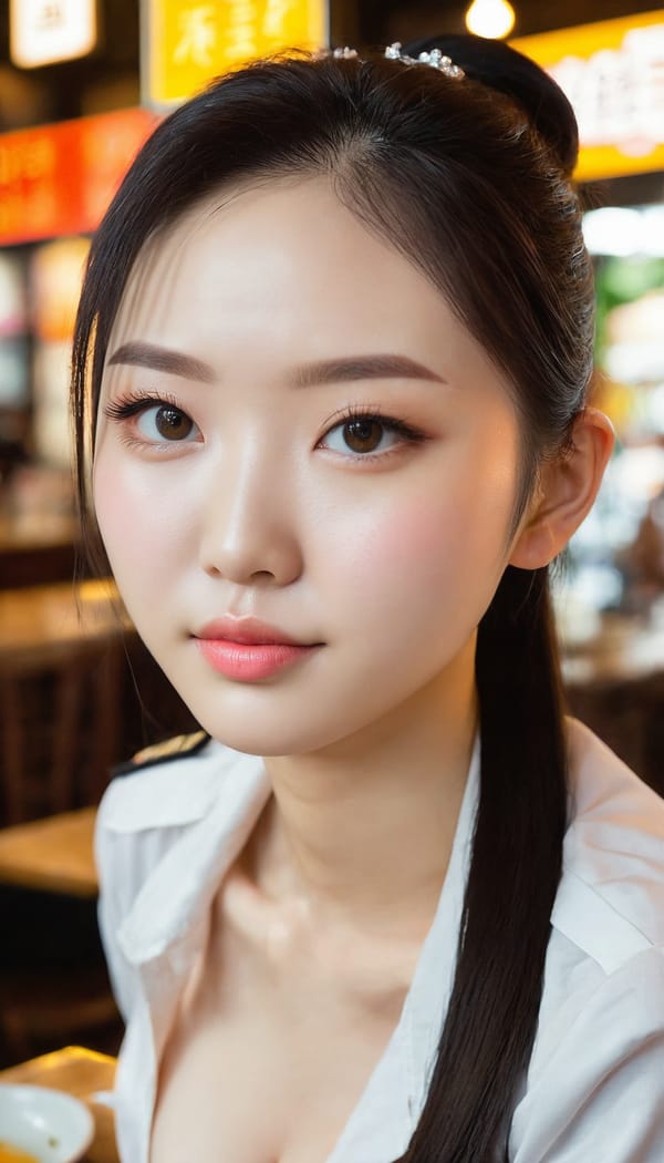 Tags: 21872187, SDXL
{"3": {"inputs": {"seed": 794393702728057, "steps": 32, "cfg": 5.98, "sampler_name": "dpmpp_2m", "scheduler": "karras", "denoise": 1.0, "model": ["27", 0], "positive": ["6", 0], "negative": ["7", 0], "latent_image": ["5", 0]}, "class_type": "KSampler"}, "4": {"inputs": {"ckpt_name": "juggernautxl.safetensors"}, "class_type": "CheckpointLoaderSimple"}, "5": {"inputs": {"width": 768, "height": 1344, "batch_size": 1}, "class_type": "EmptyLatentImage"}, "6": {"inputs": {"text": "26 year old girl, (chinese:1.04), (taiwanese:0.97), (beautiful eyes:0.99), (detailed face:1.12), (blush:0.97), (pale skin:1.10), (sexy lips:1.14), (seductive facial expression:1.00), (cute:1.06), (temptress:1.02), (eyelashes:1.06), (idol:1.07), (double eyelids:1.01), (slim:1.02), (seductive pose:1.04), (on all fours:1.13), (spreading ass cheeks:1.10), (from behind:1.14), (backboob:1.02), (a waitress in uniform:0.99) working at a restaurant, (RAW:1.03), (skin fuzz:1.05), (detailed skin:1.08), (textured skin:1.01), (natural looking skin:1.03), (soft lighting:1.08), (candid cinema:1.09), (portra:1.00), (film:1.01)", "clip": ["27", 1]}, "class_type": "CLIPTextEncode"}, "7": {"inputs": {"text": "(distorted:1.13), (open mouth:1.12), (watermark:1.13), (bad hands:1.10), (twisted:1.14), (worst quality:1.06), (low resolution:1.13)", "clip": ["27", 1]}, "class_type": "CLIPTextEncode"}, "8": {"inputs": {"samples": ["3", 0], "vae": ["4", 2]}, "class_type": "VAEDecode"}, "25": {"inputs": {"lora_name": "nudify_xl.safetensors", "strength_model": 0.27, "strength_clip": 0.23, "model": ["4", 0], "clip": ["4", 1]}, "class_type": "LoraLoader"}, "26": {"inputs": {"lora_name": "shirtlift_SDXL_v2.safetensors", "strength_model": 0.11, "strength_clip": 0.02, "model": ["25", 0], "clip": ["25", 1]}, "class_type": "LoraLoader"}, "27": {"inputs": {"lora_name": "PerfectEyesXL.safetensors", "strength_model": 0.08, "strength_clip": 0.13, "model": ["26", 0], "clip": ["26", 1]}, "class_type": "LoraLoader"}, "30": {"inputs": {"model_name": "4x_NMKD-Superscale-SP_178000_G.pth"}, "class_type": "UpscaleModelLoader"}, "31": {"inputs": {"upscale_model": ["30", 0], "image": ["8", 0]}, "class_type": "ImageUpscaleWithModel"}, "32": {"inputs": {"upscale_method": "lanczos", "scale_by": 0.5, "image": ["31", 0]}, "class_type": "ImageScaleBy"}, "33": {"inputs": {"pixels": ["32", 0], "vae": ["4", 2]}, "class_type": "VAEEncode"}, "34": {"inputs": {"seed": 794393702728057, "steps": 32, "cfg": 5.98, "sampler_name": "dpmpp_2m", "scheduler": "karras", "denoise": 0.3, "model": ["27", 0], "positive": ["6", 0], "negative": ["7", 0], "latent_image": ["33", 0]}, "class_type": "KSampler"}, "36": {"inputs": {"samples": ["34", 0], "vae": ["4", 2]}, "class_type": "VAEDecode"}, "39": {"inputs": {"filename_prefix": "comfyapi-1727932966305", "images": ["36", 0]}, "class_type": "SaveImage"}}