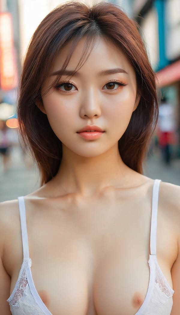 Tags: 21872187, SDXL
{"3": {"inputs": {"seed": 739000001325370, "steps": 64, "cfg": 6.24, "sampler_name": "dpmpp_2m", "scheduler": "karras", "denoise": 1.0, "model": ["27", 0], "positive": ["6", 0], "negative": ["7", 0], "latent_image": ["5", 0]}, "class_type": "KSampler"}, "4": {"inputs": {"ckpt_name": "juggernautxl.safetensors"}, "class_type": "CheckpointLoaderSimple"}, "5": {"inputs": {"width": 768, "height": 1344, "batch_size": 1}, "class_type": "EmptyLatentImage"}, "6": {"inputs": {"text": "25 year old girl, (korean:1.14), (ukrainian:1.07), (eyelashes:0.98), (cute:1.10), (seductive facial expression:1.04), (detailed face:1.14), (seductive pose:1.06), (beautiful eyes:1.06), (temptress:1.14), (blush:0.97), (sexy lips:1.10), (slim:1.03), (double eyelids:1.08), (idol:1.12), (in a seductive pose:1.10), (large perky breasts:0.95), (cleavage:1.10), (thigh gap:1.09), (white tanktop:1.04), busy street, (textured skin:1.09), (skin fuzz:1.00), (detailed skin:1.03), (portra:1.07), (RAW:1.09), (natural looking skin:1.01), (soft lighting:1.07), (film:1.05), (candid cinema:1.05)", "clip": ["27", 1]}, "class_type": "CLIPTextEncode"}, "7": {"inputs": {"text": "(open mouth:1.07), (distorted:1.08), (low resolution:1.05), (worst quality:1.10), (watermark:1.06), (twisted:1.10), (bad hands:1.07)", "clip": ["27", 1]}, "class_type": "CLIPTextEncode"}, "8": {"inputs": {"samples": ["3", 0], "vae": ["4", 2]}, "class_type": "VAEDecode"}, "25": {"inputs": {"lora_name": "nudify_xl.safetensors", "strength_model": 0.24, "strength_clip": 0.34, "model": ["4", 0], "clip": ["4", 1]}, "class_type": "LoraLoader"}, "26": {"inputs": {"lora_name": "shirtlift_SDXL_v2.safetensors", "strength_model": 0.03, "strength_clip": 0.04, "model": ["25", 0], "clip": ["25", 1]}, "class_type": "LoraLoader"}, "27": {"inputs": {"lora_name": "PerfectEyesXL.safetensors", "strength_model": 0.15, "strength_clip": 0.17, "model": ["26", 0], "clip": ["26", 1]}, "class_type": "LoraLoader"}, "30": {"inputs": {"model_name": "4x_NMKD-Superscale-SP_178000_G.pth"}, "class_type": "UpscaleModelLoader"}, "31": {"inputs": {"upscale_model": ["30", 0], "image": ["8", 0]}, "class_type": "ImageUpscaleWithModel"}, "32": {"inputs": {"upscale_method": "lanczos", "scale_by": 0.5, "image": ["31", 0]}, "class_type": "ImageScaleBy"}, "33": {"inputs": {"pixels": ["32", 0], "vae": ["4", 2]}, "class_type": "VAEEncode"}, "34": {"inputs": {"seed": 739000001325370, "steps": 64, "cfg": 6.24, "sampler_name": "dpmpp_2m", "scheduler": "karras", "denoise": 0.3, "model": ["27", 0], "positive": ["6", 0], "negative": ["7", 0], "latent_image": ["33", 0]}, "class_type": "KSampler"}, "36": {"inputs": {"samples": ["34", 0], "vae": ["4", 2]}, "class_type": "VAEDecode"}, "39": {"inputs": {"filename_prefix": "comfyapi-1724800368543", "images": ["36", 0]}, "class_type": "SaveImage"}}