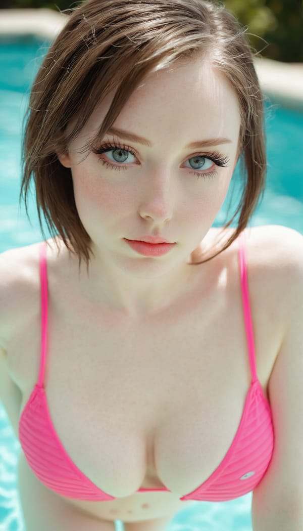 Tags: 21872187, SDXL
{"3": {"inputs": {"seed": 816069627456515, "steps": 64, "cfg": 6.41, "sampler_name": "dpmpp_2m", "scheduler": "karras", "denoise": 1.0, "model": ["27", 0], "positive": ["6", 0], "negative": ["7", 0], "latent_image": ["5", 0]}, "class_type": "KSampler"}, "4": {"inputs": {"ckpt_name": "juggernautxl.safetensors"}, "class_type": "CheckpointLoaderSimple"}, "5": {"inputs": {"width": 768, "height": 1344, "batch_size": 1}, "class_type": "EmptyLatentImage"}, "6": {"inputs": {"text": "25 year old girl, (irish:0.98), (beautiful eyes:0.99), (cute:0.99), (pale skin:1.07), (sexy lips:1.04), (detailed face:0.97), (seductive pose:0.95), (idol:0.97), (eyelashes:1.06), (double eyelids:1.11), (temptress:1.12), (slim:0.98), (blush:0.96), (seductive facial expression:1.03), (in a seductive pose:1.10), (large perky breasts:1.08), (cleavage:0.99), (thigh gap:1.06), (in a swimsuit:1.02) at a pool, (soft lighting:1.08), (RAW:1.08), (portra:1.01), (natural looking skin:1.06), (skin fuzz:1.01), (detailed skin:1.07), (candid cinema:1.08), (film:1.02), (textured skin:1.02)", "clip": ["27", 1]}, "class_type": "CLIPTextEncode"}, "7": {"inputs": {"text": "(watermark:1.14), (open mouth:1.08), (worst quality:1.13), (low resolution:1.05), (twisted:1.13), (distorted:1.10), (bad hands:1.13)", "clip": ["27", 1]}, "class_type": "CLIPTextEncode"}, "8": {"inputs": {"samples": ["3", 0], "vae": ["4", 2]}, "class_type": "VAEDecode"}, "25": {"inputs": {"lora_name": "nudify_xl.safetensors", "strength_model": 0.02, "strength_clip": 0.09, "model": ["4", 0], "clip": ["4", 1]}, "class_type": "LoraLoader"}, "26": {"inputs": {"lora_name": "shirtlift_SDXL_v2.safetensors", "strength_model": 0.12, "strength_clip": 0.09, "model": ["25", 0], "clip": ["25", 1]}, "class_type": "LoraLoader"}, "27": {"inputs": {"lora_name": "PerfectEyesXL.safetensors", "strength_model": 0.13, "strength_clip": 0.19, "model": ["26", 0], "clip": ["26", 1]}, "class_type": "LoraLoader"}, "30": {"inputs": {"model_name": "4x_NMKD-Superscale-SP_178000_G.pth"}, "class_type": "UpscaleModelLoader"}, "31": {"inputs": {"upscale_model": ["30", 0], "image": ["8", 0]}, "class_type": "ImageUpscaleWithModel"}, "32": {"inputs": {"upscale_method": "lanczos", "scale_by": 0.5, "image": ["31", 0]}, "class_type": "ImageScaleBy"}, "33": {"inputs": {"pixels": ["32", 0], "vae": ["4", 2]}, "class_type": "VAEEncode"}, "34": {"inputs": {"seed": 816069627456515, "steps": 64, "cfg": 6.41, "sampler_name": "dpmpp_2m", "scheduler": "karras", "denoise": 0.3, "model": ["27", 0], "positive": ["6", 0], "negative": ["7", 0], "latent_image": ["33", 0]}, "class_type": "KSampler"}, "36": {"inputs": {"samples": ["34", 0], "vae": ["4", 2]}, "class_type": "VAEDecode"}, "39": {"inputs": {"filename_prefix": "comfyapi-1735639217250", "images": ["36", 0]}, "class_type": "SaveImage"}}