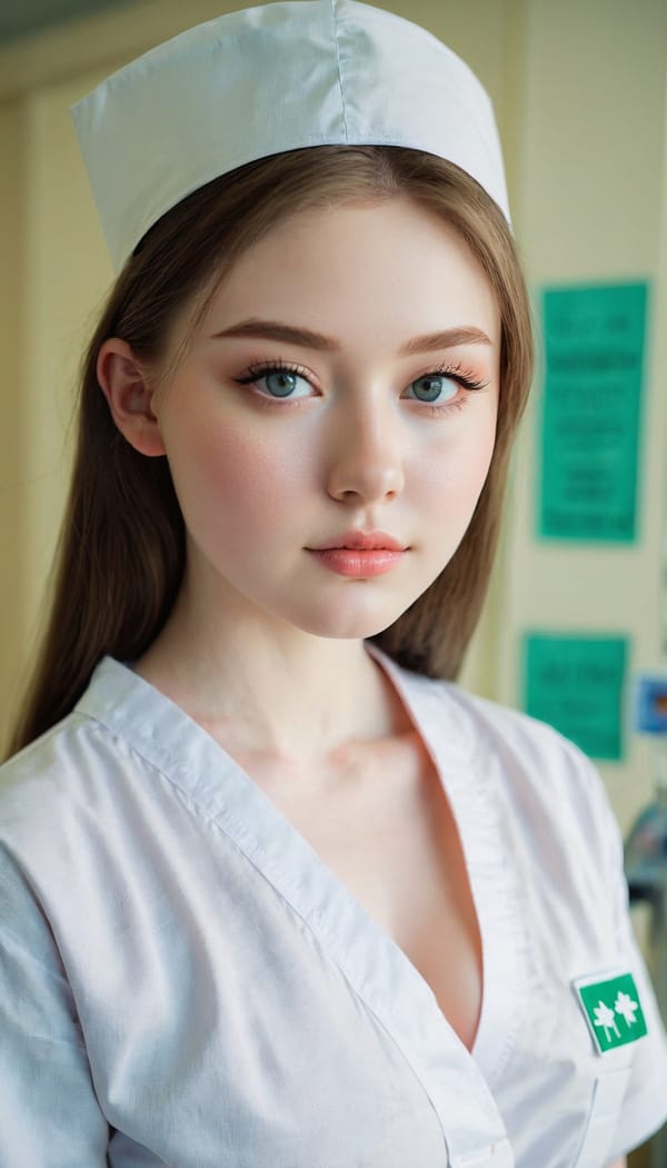 Tags: 21872187, SDXL
{"3": {"inputs": {"seed": 406939024370342, "steps": 32, "cfg": 6.87, "sampler_name": "dpmpp_2m", "scheduler": "karras", "denoise": 1.0, "model": ["27", 0], "positive": ["6", 0], "negative": ["7", 0], "latent_image": ["5", 0]}, "class_type": "KSampler"}, "4": {"inputs": {"ckpt_name": "juggernautxl.safetensors"}, "class_type": "CheckpointLoaderSimple"}, "5": {"inputs": {"width": 768, "height": 1344, "batch_size": 1}, "class_type": "EmptyLatentImage"}, "6": {"inputs": {"text": "19 year old girl, (irish:1.05), (seductive facial expression:1.12), (cute:1.07), (blush:1.06), (beautiful eyes:1.03), (pale skin:1.03), (slim:0.96), (detailed face:1.02), (eyelashes:1.02), (sexy lips:1.13), (seductive pose:0.96), (double eyelids:0.96), (temptress:1.02), (idol:1.10), (in a seductive pose:1.14), (large perky breasts:1.05), (cleavage:1.13), (thigh gap:1.09), (nurse in uniform:0.97) working in a hospital ward, (textured skin:1.07), (skin fuzz:1.01), (candid cinema:1.07), (soft lighting:1.06), (RAW:1.03), (natural looking skin:1.07), (portra:1.08), (film:1.00), (detailed skin:1.01)", "clip": ["27", 1]}, "class_type": "CLIPTextEncode"}, "7": {"inputs": {"text": "(twisted:1.06), (distorted:1.05), (bad hands:1.08), (open mouth:1.11), (worst quality:1.06), (low resolution:1.12), (watermark:1.09)", "clip": ["27", 1]}, "class_type": "CLIPTextEncode"}, "8": {"inputs": {"samples": ["3", 0], "vae": ["4", 2]}, "class_type": "VAEDecode"}, "25": {"inputs": {"lora_name": "nudify_xl.safetensors", "strength_model": 0.03, "strength_clip": 0.36, "model": ["4", 0], "clip": ["4", 1]}, "class_type": "LoraLoader"}, "26": {"inputs": {"lora_name": "shirtlift_SDXL_v2.safetensors", "strength_model": 0.15, "strength_clip": 0.05, "model": ["25", 0], "clip": ["25", 1]}, "class_type": "LoraLoader"}, "27": {"inputs": {"lora_name": "PerfectEyesXL.safetensors", "strength_model": 0.17, "strength_clip": 0.15, "model": ["26", 0], "clip": ["26", 1]}, "class_type": "LoraLoader"}, "30": {"inputs": {"model_name": "4x_NMKD-Superscale-SP_178000_G.pth"}, "class_type": "UpscaleModelLoader"}, "31": {"inputs": {"upscale_model": ["30", 0], "image": ["8", 0]}, "class_type": "ImageUpscaleWithModel"}, "32": {"inputs": {"upscale_method": "lanczos", "scale_by": 0.5, "image": ["31", 0]}, "class_type": "ImageScaleBy"}, "33": {"inputs": {"pixels": ["32", 0], "vae": ["4", 2]}, "class_type": "VAEEncode"}, "34": {"inputs": {"seed": 406939024370342, "steps": 32, "cfg": 6.87, "sampler_name": "dpmpp_2m", "scheduler": "karras", "denoise": 0.3, "model": ["27", 0], "positive": ["6", 0], "negative": ["7", 0], "latent_image": ["33", 0]}, "class_type": "KSampler"}, "36": {"inputs": {"samples": ["34", 0], "vae": ["4", 2]}, "class_type": "VAEDecode"}, "39": {"inputs": {"filename_prefix": "comfyapi-1732433388438", "images": ["36", 0]}, "class_type": "SaveImage"}}