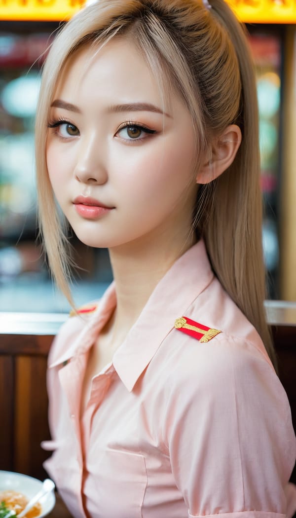 Tags: 21872187, SDXL
{"3": {"inputs": {"seed": 815195969412636, "steps": 64, "cfg": 7.77, "sampler_name": "dpmpp_2m", "scheduler": "karras", "denoise": 1.0, "model": ["27", 0], "positive": ["6", 0], "negative": ["7", 0], "latent_image": ["5", 0]}, "class_type": "KSampler"}, "4": {"inputs": {"ckpt_name": "juggernautxl.safetensors"}, "class_type": "CheckpointLoaderSimple"}, "5": {"inputs": {"width": 768, "height": 1344, "batch_size": 1}, "class_type": "EmptyLatentImage"}, "6": {"inputs": {"text": "18 year old girl, (russian:1.08), (taiwanese:1.01), (cute:1.09), (beautiful eyes:1.06), (idol:1.04), (eyelashes:0.99), (sexy lips:1.13), (pale skin:1.05), (blush:1.01), (temptress:1.14), (seductive facial expression:1.08), (slim:1.14), (double eyelids:1.04), (detailed face:0.97), (seductive pose:1.02), (perky ass:1.00), (exposed ass:1.03), (looking back:1.12), (sexy ass:1.03), (thigh gap:1.14), (a waitress in uniform:0.95) working at a restaurant, (detailed skin:1.00), (soft lighting:1.08), (candid cinema:1.02), (portra:1.08), (natural looking skin:1.04), (skin fuzz:1.06), (film:1.09), (RAW:1.04), (textured skin:1.06)", "clip": ["27", 1]}, "class_type": "CLIPTextEncode"}, "7": {"inputs": {"text": "(low resolution:1.13), (worst quality:1.12), (watermark:1.08), (bad hands:1.12), (twisted:1.05), (distorted:1.09), (open mouth:1.08)", "clip": ["27", 1]}, "class_type": "CLIPTextEncode"}, "8": {"inputs": {"samples": ["3", 0], "vae": ["4", 2]}, "class_type": "VAEDecode"}, "25": {"inputs": {"lora_name": "nudify_xl.safetensors", "strength_model": 0.2, "strength_clip": 0.16, "model": ["4", 0], "clip": ["4", 1]}, "class_type": "LoraLoader"}, "26": {"inputs": {"lora_name": "shirtlift_SDXL_v2.safetensors", "strength_model": 0.01, "strength_clip": 0.15, "model": ["25", 0], "clip": ["25", 1]}, "class_type": "LoraLoader"}, "27": {"inputs": {"lora_name": "PerfectEyesXL.safetensors", "strength_model": 0.06, "strength_clip": 0.14, "model": ["26", 0], "clip": ["26", 1]}, "class_type": "LoraLoader"}, "30": {"inputs": {"model_name": "4x_NMKD-Superscale-SP_178000_G.pth"}, "class_type": "UpscaleModelLoader"}, "31": {"inputs": {"upscale_model": ["30", 0], "image": ["8", 0]}, "class_type": "ImageUpscaleWithModel"}, "32": {"inputs": {"upscale_method": "lanczos", "scale_by": 0.5, "image": ["31", 0]}, "class_type": "ImageScaleBy"}, "33": {"inputs": {"pixels": ["32", 0], "vae": ["4", 2]}, "class_type": "VAEEncode"}, "34": {"inputs": {"seed": 815195969412636, "steps": 64, "cfg": 7.77, "sampler_name": "dpmpp_2m", "scheduler": "karras", "denoise": 0.3, "model": ["27", 0], "positive": ["6", 0], "negative": ["7", 0], "latent_image": ["33", 0]}, "class_type": "KSampler"}, "36": {"inputs": {"samples": ["34", 0], "vae": ["4", 2]}, "class_type": "VAEDecode"}, "39": {"inputs": {"filename_prefix": "comfyapi-1716002355081", "images": ["36", 0]}, "class_type": "SaveImage"}}