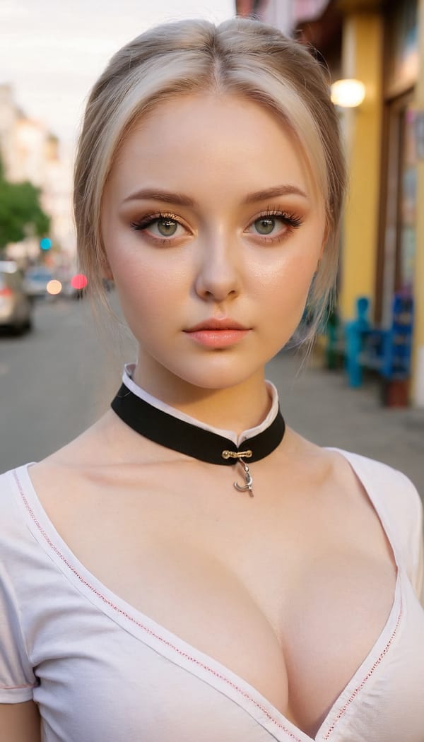 Tags: 21872187, SDXL
{"3": {"inputs": {"seed": 819556034538220, "steps": 32, "cfg": 5.85, "sampler_name": "dpmpp_2m", "scheduler": "karras", "denoise": 1.0, "model": ["27", 0], "positive": ["6", 0], "negative": ["7", 0], "latent_image": ["5", 0]}, "class_type": "KSampler"}, "4": {"inputs": {"ckpt_name": "juggernautxl.safetensors"}, "class_type": "CheckpointLoaderSimple"}, "5": {"inputs": {"width": 768, "height": 1344, "batch_size": 1}, "class_type": "EmptyLatentImage"}, "6": {"inputs": {"text": "26 year old girl, (ukrainian:1.05), (detailed face:1.02), (seductive pose:1.13), (double eyelids:1.09), (slim:0.95), (sexy lips:1.00), (temptress:1.12), (pale skin:1.01), (beautiful eyes:1.11), (idol:0.97), (cute:0.99), (blush:1.08), (seductive facial expression:0.97), (eyelashes:1.10), (in a seductive pose:1.01), (large perky breasts:1.07), (cleavage:1.12), (thigh gap:1.08), (school uniform:0.99), choker, busy street, (detailed skin:1.06), (film:1.07), (natural looking skin:1.03), (portra:1.00), (RAW:1.01), (skin fuzz:1.01), (candid cinema:1.08), (textured skin:1.02), (soft lighting:1.04)", "clip": ["27", 1]}, "class_type": "CLIPTextEncode"}, "7": {"inputs": {"text": "(open mouth:1.12), (low resolution:1.13), (worst quality:1.09), (distorted:1.12), (bad hands:1.11), (watermark:1.11), (twisted:1.12)", "clip": ["27", 1]}, "class_type": "CLIPTextEncode"}, "8": {"inputs": {"samples": ["3", 0], "vae": ["4", 2]}, "class_type": "VAEDecode"}, "25": {"inputs": {"lora_name": "nudify_xl.safetensors", "strength_model": 0.33, "strength_clip": 0.19, "model": ["4", 0], "clip": ["4", 1]}, "class_type": "LoraLoader"}, "26": {"inputs": {"lora_name": "shirtlift_SDXL_v2.safetensors", "strength_model": 0.17, "strength_clip": 0.17, "model": ["25", 0], "clip": ["25", 1]}, "class_type": "LoraLoader"}, "27": {"inputs": {"lora_name": "PerfectEyesXL.safetensors", "strength_model": 0.12, "strength_clip": 0.07, "model": ["26", 0], "clip": ["26", 1]}, "class_type": "LoraLoader"}, "30": {"inputs": {"model_name": "4x_NMKD-Superscale-SP_178000_G.pth"}, "class_type": "UpscaleModelLoader"}, "31": {"inputs": {"upscale_model": ["30", 0], "image": ["8", 0]}, "class_type": "ImageUpscaleWithModel"}, "32": {"inputs": {"upscale_method": "lanczos", "scale_by": 0.5, "image": ["31", 0]}, "class_type": "ImageScaleBy"}, "33": {"inputs": {"pixels": ["32", 0], "vae": ["4", 2]}, "class_type": "VAEEncode"}, "34": {"inputs": {"seed": 819556034538220, "steps": 32, "cfg": 5.85, "sampler_name": "dpmpp_2m", "scheduler": "karras", "denoise": 0.3, "model": ["27", 0], "positive": ["6", 0], "negative": ["7", 0], "latent_image": ["33", 0]}, "class_type": "KSampler"}, "36": {"inputs": {"samples": ["34", 0], "vae": ["4", 2]}, "class_type": "VAEDecode"}, "39": {"inputs": {"filename_prefix": "comfyapi-1728310689075", "images": ["36", 0]}, "class_type": "SaveImage"}}