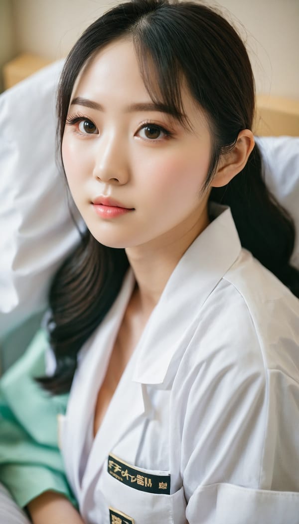 Tags: 21872187, SDXL
{"3": {"inputs": {"seed": 405853827575482, "steps": 32, "cfg": 7.7, "sampler_name": "dpmpp_2m", "scheduler": "karras", "denoise": 1.0, "model": ["27", 0], "positive": ["6", 0], "negative": ["7", 0], "latent_image": ["5", 0]}, "class_type": "KSampler"}, "4": {"inputs": {"ckpt_name": "juggernautxl.safetensors"}, "class_type": "CheckpointLoaderSimple"}, "5": {"inputs": {"width": 768, "height": 1344, "batch_size": 1}, "class_type": "EmptyLatentImage"}, "6": {"inputs": {"text": "24 year old girl, (japanese:1.11), (taiwanese:1.04), (korean:1.03), (cute:1.02), (double eyelids:1.13), (detailed face:1.05), (idol:1.00), (eyelashes:1.07), (temptress:0.99), (beautiful eyes:1.09), (seductive facial expression:1.11), (pale skin:1.08), (seductive pose:1.09), (sexy lips:0.96), (blush:1.02), (on all fours:1.10), (spreading ass cheeks:0.98), (from behind:1.07), (backboob:1.07), (nurse in uniform:1.00) working in a hospital ward, (natural looking skin:1.06), (film:1.08), (candid cinema:1.06), (soft lighting:1.01), (RAW:1.06), (skin fuzz:1.04), (detailed skin:1.04), (textured skin:1.03), (portra:1.07)", "clip": ["27", 1]}, "class_type": "CLIPTextEncode"}, "7": {"inputs": {"text": "(twisted:1.14), (bad hands:1.10), (open mouth:1.13), (watermark:1.14), (distorted:1.08), (worst quality:1.14), (low resolution:1.14)", "clip": ["27", 1]}, "class_type": "CLIPTextEncode"}, "8": {"inputs": {"samples": ["3", 0], "vae": ["4", 2]}, "class_type": "VAEDecode"}, "25": {"inputs": {"lora_name": "nudify_xl.safetensors", "strength_model": 0.06, "strength_clip": 0.03, "model": ["4", 0], "clip": ["4", 1]}, "class_type": "LoraLoader"}, "26": {"inputs": {"lora_name": "shirtlift_SDXL_v2.safetensors", "strength_model": 0.06, "strength_clip": 0.02, "model": ["25", 0], "clip": ["25", 1]}, "class_type": "LoraLoader"}, "27": {"inputs": {"lora_name": "PerfectEyesXL.safetensors", "strength_model": 0.0, "strength_clip": 0.11, "model": ["26", 0], "clip": ["26", 1]}, "class_type": "LoraLoader"}, "30": {"inputs": {"model_name": "4x_NMKD-Superscale-SP_178000_G.pth"}, "class_type": "UpscaleModelLoader"}, "31": {"inputs": {"upscale_model": ["30", 0], "image": ["8", 0]}, "class_type": "ImageUpscaleWithModel"}, "32": {"inputs": {"upscale_method": "lanczos", "scale_by": 0.5, "image": ["31", 0]}, "class_type": "ImageScaleBy"}, "33": {"inputs": {"pixels": ["32", 0], "vae": ["4", 2]}, "class_type": "VAEEncode"}, "34": {"inputs": {"seed": 405853827575482, "steps": 32, "cfg": 7.7, "sampler_name": "dpmpp_2m", "scheduler": "karras", "denoise": 0.3, "model": ["27", 0], "positive": ["6", 0], "negative": ["7", 0], "latent_image": ["33", 0]}, "class_type": "KSampler"}, "36": {"inputs": {"samples": ["34", 0], "vae": ["4", 2]}, "class_type": "VAEDecode"}, "39": {"inputs": {"filename_prefix": "comfyapi-1724097972033", "images": ["36", 0]}, "class_type": "SaveImage"}}