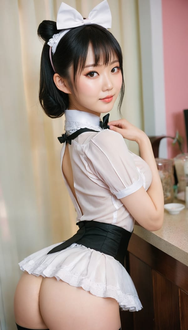 Tags: 21872187, SDXL
{"3": {"inputs": {"seed": 128805744294556, "steps": 64, "cfg": 6.77, "sampler_name": "dpmpp_2m", "scheduler": "karras", "denoise": 1.0, "model": ["27", 0], "positive": ["6", 0], "negative": ["7", 0], "latent_image": ["5", 0]}, "class_type": "KSampler"}, "4": {"inputs": {"ckpt_name": "juggernautxl.safetensors"}, "class_type": "CheckpointLoaderSimple"}, "5": {"inputs": {"width": 768, "height": 1344, "batch_size": 1}, "class_type": "EmptyLatentImage"}, "6": {"inputs": {"text": "28 year old girl, (chinese:0.98), (seductive pose:1.10), (double eyelids:1.12), (seductive facial expression:1.11), (idol:0.96), (eyelashes:1.07), (blush:1.04), (temptress:1.05), (pale skin:1.11), (beautiful eyes:0.98), (cute:1.07), (detailed face:0.95), (perky ass:1.10), (exposed ass:1.12), (looking back:1.00), (sexy ass:1.02), (thigh gap:1.05), in a (skimpy maid costume:0.95) working at a maid cafe, choker, bowtie, headband, pleated skirt, (portra:1.04), (detailed skin:1.08), (natural looking skin:1.06), (soft lighting:1.00), (film:1.01), (candid cinema:1.00), (skin fuzz:1.04), (textured skin:1.06), (RAW:1.07)", "clip": ["27", 1]}, "class_type": "CLIPTextEncode"}, "7": {"inputs": {"text": "(watermark:1.11), (twisted:1.07), (distorted:1.07), (open mouth:1.13), (worst quality:1.10), (low resolution:1.07), (bad hands:1.07)", "clip": ["27", 1]}, "class_type": "CLIPTextEncode"}, "8": {"inputs": {"samples": ["3", 0], "vae": ["4", 2]}, "class_type": "VAEDecode"}, "25": {"inputs": {"lora_name": "nudify_xl.safetensors", "strength_model": 0.36, "strength_clip": 0.07, "model": ["4", 0], "clip": ["4", 1]}, "class_type": "LoraLoader"}, "26": {"inputs": {"lora_name": "shirtlift_SDXL_v2.safetensors", "strength_model": 0.14, "strength_clip": 0.01, "model": ["25", 0], "clip": ["25", 1]}, "class_type": "LoraLoader"}, "27": {"inputs": {"lora_name": "PerfectEyesXL.safetensors", "strength_model": 0.09, "strength_clip": 0.04, "model": ["26", 0], "clip": ["26", 1]}, "class_type": "LoraLoader"}, "30": {"inputs": {"model_name": "4x_NMKD-Superscale-SP_178000_G.pth"}, "class_type": "UpscaleModelLoader"}, "31": {"inputs": {"upscale_model": ["30", 0], "image": ["8", 0]}, "class_type": "ImageUpscaleWithModel"}, "32": {"inputs": {"upscale_method": "lanczos", "scale_by": 0.5, "image": ["31", 0]}, "class_type": "ImageScaleBy"}, "33": {"inputs": {"pixels": ["32", 0], "vae": ["4", 2]}, "class_type": "VAEEncode"}, "34": {"inputs": {"seed": 128805744294556, "steps": 64, "cfg": 6.77, "sampler_name": "dpmpp_2m", "scheduler": "karras", "denoise": 0.3, "model": ["27", 0], "positive": ["6", 0], "negative": ["7", 0], "latent_image": ["33", 0]}, "class_type": "KSampler"}, "36": {"inputs": {"samples": ["34", 0], "vae": ["4", 2]}, "class_type": "VAEDecode"}, "39": {"inputs": {"filename_prefix": "comfyapi-1713968565712", "images": ["36", 0]}, "class_type": "SaveImage"}}