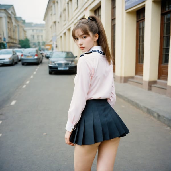 Tags: 21872187, SDXL
{"3": {"inputs": {"seed": 288598229866792, "steps": 64, "cfg": 6.1, "sampler_name": "dpmpp_2m", "scheduler": "karras", "denoise": 1.0, "model": ["27", 0], "positive": ["6", 0], "negative": ["7", 0], "latent_image": ["5", 0]}, "class_type": "KSampler"}, "4": {"inputs": {"ckpt_name": "helloworldxl.safetensors"}, "class_type": "CheckpointLoaderSimple"}, "5": {"inputs": {"width": 1024, "height": 1024, "batch_size": 1}, "class_type": "EmptyLatentImage"}, "6": {"inputs": {"text": "20 year old girl, (ukrainian:1.10), (blush:1.14), (double eyelids:1.12), (detailed face:1.13), (eyelashes:1.06), (pale skin:0.98), (cute:1.05), (idol:0.96), (seductive pose:1.03), (seductive facial expression:1.10), (slim:1.07), (sexy lips:1.04), (temptress:1.06), (perky ass:1.13), (exposed ass:1.06), (looking back:1.02), (sexy ass:1.14), (thigh gap:0.95), (school uniform:1.04), choker, busy street, (film:1.00), (natural looking skin:1.06), (soft lighting:1.04), (RAW:1.05), (textured skin:1.08), (skin fuzz:1.09), (portra:1.02), (detailed skin:1.05), (candid cinema:1.03)", "clip": ["27", 1]}, "class_type": "CLIPTextEncode"}, "7": {"inputs": {"text": "(low resolution:1.14), (open mouth:1.05), (distorted:1.08), (twisted:1.07), (bad hands:1.11), (worst quality:1.10), (watermark:1.12)", "clip": ["27", 1]}, "class_type": "CLIPTextEncode"}, "8": {"inputs": {"samples": ["3", 0], "vae": ["4", 2]}, "class_type": "VAEDecode"}, "25": {"inputs": {"lora_name": "nudify_xl.safetensors", "strength_model": 0.03, "strength_clip": 0.23, "model": ["4", 0], "clip": ["4", 1]}, "class_type": "LoraLoader"}, "26": {"inputs": {"lora_name": "shirtlift_SDXL_v2.safetensors", "strength_model": 0.07, "strength_clip": 0.19, "model": ["25", 0], "clip": ["25", 1]}, "class_type": "LoraLoader"}, "27": {"inputs": {"lora_name": "PerfectEyesXL.safetensors", "strength_model": 0.02, "strength_clip": 0.13, "model": ["26", 0], "clip": ["26", 1]}, "class_type": "LoraLoader"}, "30": {"inputs": {"model_name": "4x_NMKD-Superscale-SP_178000_G.pth"}, "class_type": "UpscaleModelLoader"}, "31": {"inputs": {"upscale_model": ["30", 0], "image": ["8", 0]}, "class_type": "ImageUpscaleWithModel"}, "32": {"inputs": {"upscale_method": "lanczos", "scale_by": 0.5, "image": ["31", 0]}, "class_type": "ImageScaleBy"}, "33": {"inputs": {"pixels": ["32", 0], "vae": ["4", 2]}, "class_type": "VAEEncode"}, "34": {"inputs": {"seed": 288598229866792, "steps": 64, "cfg": 6.1, "sampler_name": "dpmpp_2m", "scheduler": "karras", "denoise": 0.3, "model": ["27", 0], "positive": ["6", 0], "negative": ["7", 0], "latent_image": ["33", 0]}, "class_type": "KSampler"}, "36": {"inputs": {"samples": ["34", 0], "vae": ["4", 2]}, "class_type": "VAEDecode"}, "39": {"inputs": {"filename_prefix": "comfyapi-1714899523159", "images": ["36", 0]}, "class_type": "SaveImage"}}