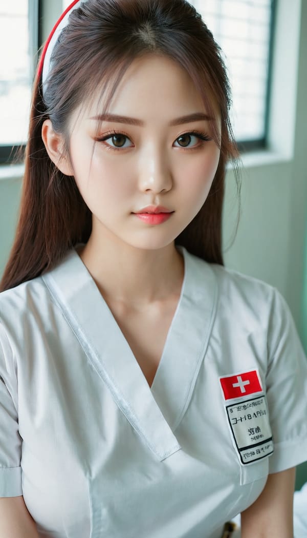 Tags: 21872187, SDXL
{"3": {"inputs": {"seed": 618265388365769, "steps": 32, "cfg": 7.32, "sampler_name": "dpmpp_2m", "scheduler": "karras", "denoise": 1.0, "model": ["27", 0], "positive": ["6", 0], "negative": ["7", 0], "latent_image": ["5", 0]}, "class_type": "KSampler"}, "4": {"inputs": {"ckpt_name": "juggernautxl.safetensors"}, "class_type": "CheckpointLoaderSimple"}, "5": {"inputs": {"width": 768, "height": 1344, "batch_size": 1}, "class_type": "EmptyLatentImage"}, "6": {"inputs": {"text": "23 year old girl, (japanese:1.07), (russian:0.97), (seductive pose:1.06), (double eyelids:1.05), (eyelashes:1.05), (detailed face:1.04), (blush:0.95), (temptress:1.08), (beautiful eyes:1.01), (pale skin:1.00), (sexy lips:1.08), (idol:1.02), (cute:0.99), (seductive facial expression:0.96), (in a seductive pose:1.09), (large perky breasts:0.98), (cleavage:0.98), (thigh gap:1.13), (nurse in uniform:1.12) working in a hospital ward, (skin fuzz:1.05), (RAW:1.06), (detailed skin:1.09), (film:1.07), (soft lighting:1.03), (textured skin:1.03), (natural looking skin:1.09), (candid cinema:1.09), (portra:1.08)", "clip": ["27", 1]}, "class_type": "CLIPTextEncode"}, "7": {"inputs": {"text": "(worst quality:1.08), (bad hands:1.12), (distorted:1.12), (twisted:1.09), (watermark:1.11), (open mouth:1.14), (low resolution:1.12)", "clip": ["27", 1]}, "class_type": "CLIPTextEncode"}, "8": {"inputs": {"samples": ["3", 0], "vae": ["4", 2]}, "class_type": "VAEDecode"}, "25": {"inputs": {"lora_name": "nudify_xl.safetensors", "strength_model": 0.33, "strength_clip": 0.11, "model": ["4", 0], "clip": ["4", 1]}, "class_type": "LoraLoader"}, "26": {"inputs": {"lora_name": "shirtlift_SDXL_v2.safetensors", "strength_model": 0.01, "strength_clip": 0.14, "model": ["25", 0], "clip": ["25", 1]}, "class_type": "LoraLoader"}, "27": {"inputs": {"lora_name": "PerfectEyesXL.safetensors", "strength_model": 0.06, "strength_clip": 0.01, "model": ["26", 0], "clip": ["26", 1]}, "class_type": "LoraLoader"}, "30": {"inputs": {"model_name": "4x_NMKD-Superscale-SP_178000_G.pth"}, "class_type": "UpscaleModelLoader"}, "31": {"inputs": {"upscale_model": ["30", 0], "image": ["8", 0]}, "class_type": "ImageUpscaleWithModel"}, "32": {"inputs": {"upscale_method": "lanczos", "scale_by": 0.5, "image": ["31", 0]}, "class_type": "ImageScaleBy"}, "33": {"inputs": {"pixels": ["32", 0], "vae": ["4", 2]}, "class_type": "VAEEncode"}, "34": {"inputs": {"seed": 618265388365769, "steps": 32, "cfg": 7.32, "sampler_name": "dpmpp_2m", "scheduler": "karras", "denoise": 0.3, "model": ["27", 0], "positive": ["6", 0], "negative": ["7", 0], "latent_image": ["33", 0]}, "class_type": "KSampler"}, "36": {"inputs": {"samples": ["34", 0], "vae": ["4", 2]}, "class_type": "VAEDecode"}, "39": {"inputs": {"filename_prefix": "comfyapi-1714907381938", "images": ["36", 0]}, "class_type": "SaveImage"}}