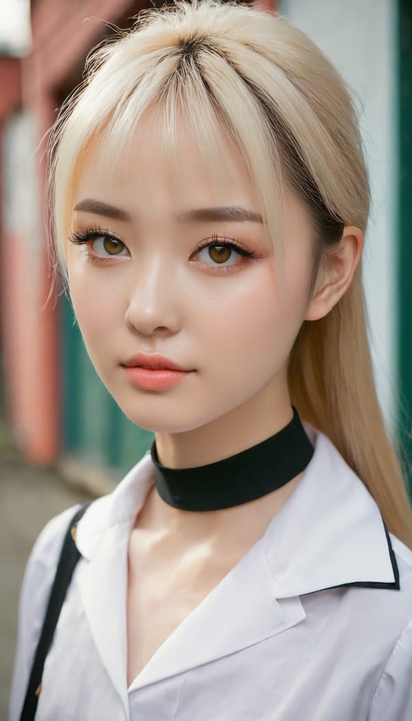 Tags: 21872187, SDXL
{"3": {"inputs": {"seed": 865659163828069, "steps": 32, "cfg": 5.76, "sampler_name": "dpmpp_2m", "scheduler": "karras", "denoise": 1.0, "model": ["27", 0], "positive": ["6", 0], "negative": ["7", 0], "latent_image": ["5", 0]}, "class_type": "KSampler"}, "4": {"inputs": {"ckpt_name": "juggernautxl.safetensors"}, "class_type": "CheckpointLoaderSimple"}, "5": {"inputs": {"width": 768, "height": 1344, "batch_size": 1}, "class_type": "EmptyLatentImage"}, "6": {"inputs": {"text": "24 year old girl, (irish:0.99), (ukrainian:1.12), (chinese:0.97), (beautiful eyes:1.09), (temptress:1.02), (cute:1.09), (slim:1.01), (sexy lips:1.13), (detailed face:1.06), (seductive pose:1.01), (seductive facial expression:0.96), (idol:0.98), (double eyelids:1.05), (blush:0.99), (eyelashes:1.11), (pale skin:1.13), (on all fours:1.05), (spreading ass cheeks:1.08), (from behind:1.05), (backboob:1.02), (school uniform:1.10), choker, busy street, (detailed skin:1.03), (skin fuzz:1.08), (natural looking skin:1.01), (portra:1.05), (film:1.05), (soft lighting:1.06), (textured skin:1.09), (RAW:1.08), (candid cinema:1.04)", "clip": ["27", 1]}, "class_type": "CLIPTextEncode"}, "7": {"inputs": {"text": "(open mouth:1.08), (low resolution:1.09), (distorted:1.10), (bad hands:1.06), (twisted:1.07), (watermark:1.08), (worst quality:1.10)", "clip": ["27", 1]}, "class_type": "CLIPTextEncode"}, "8": {"inputs": {"samples": ["3", 0], "vae": ["4", 2]}, "class_type": "VAEDecode"}, "25": {"inputs": {"lora_name": "nudify_xl.safetensors", "strength_model": 0.31, "strength_clip": 0.34, "model": ["4", 0], "clip": ["4", 1]}, "class_type": "LoraLoader"}, "26": {"inputs": {"lora_name": "shirtlift_SDXL_v2.safetensors", "strength_model": 0.07, "strength_clip": 0.19, "model": ["25", 0], "clip": ["25", 1]}, "class_type": "LoraLoader"}, "27": {"inputs": {"lora_name": "PerfectEyesXL.safetensors", "strength_model": 0.09, "strength_clip": 0.03, "model": ["26", 0], "clip": ["26", 1]}, "class_type": "LoraLoader"}, "30": {"inputs": {"model_name": "4x_NMKD-Superscale-SP_178000_G.pth"}, "class_type": "UpscaleModelLoader"}, "31": {"inputs": {"upscale_model": ["30", 0], "image": ["8", 0]}, "class_type": "ImageUpscaleWithModel"}, "32": {"inputs": {"upscale_method": "lanczos", "scale_by": 0.5, "image": ["31", 0]}, "class_type": "ImageScaleBy"}, "33": {"inputs": {"pixels": ["32", 0], "vae": ["4", 2]}, "class_type": "VAEEncode"}, "34": {"inputs": {"seed": 865659163828069, "steps": 32, "cfg": 5.76, "sampler_name": "dpmpp_2m", "scheduler": "karras", "denoise": 0.3, "model": ["27", 0], "positive": ["6", 0], "negative": ["7", 0], "latent_image": ["33", 0]}, "class_type": "KSampler"}, "36": {"inputs": {"samples": ["34", 0], "vae": ["4", 2]}, "class_type": "VAEDecode"}, "39": {"inputs": {"filename_prefix": "comfyapi-1714262523601", "images": ["36", 0]}, "class_type": "SaveImage"}}