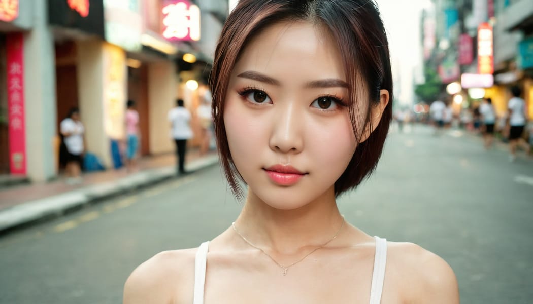 Tags: 21872187, SDXL
{"3": {"inputs": {"seed": 631917363149675, "steps": 32, "cfg": 7.33, "sampler_name": "dpmpp_2m", "scheduler": "karras", "denoise": 1.0, "model": ["27", 0], "positive": ["6", 0], "negative": ["7", 0], "latent_image": ["5", 0]}, "class_type": "KSampler"}, "4": {"inputs": {"ckpt_name": "juggernautxl.safetensors"}, "class_type": "CheckpointLoaderSimple"}, "5": {"inputs": {"width": 1344, "height": 768, "batch_size": 1}, "class_type": "EmptyLatentImage"}, "6": {"inputs": {"text": "25 year old girl, (taiwanese:1.03), (temptress:1.03), (double eyelids:1.05), (eyelashes:1.01), (seductive facial expression:1.01), (sexy lips:1.00), (blush:1.13), (pale skin:1.04), (slim:1.04), (idol:1.09), (detailed face:0.96), (beautiful eyes:1.08), (seductive pose:1.10), (in a seductive pose:0.95), (large perky breasts:1.12), (cleavage:1.01), (thigh gap:1.03), (white tanktop:1.07), busy street, (textured skin:1.02), (film:1.09), (detailed skin:1.02), (soft lighting:1.02), (candid cinema:1.08), (natural looking skin:1.05), (portra:1.01), (skin fuzz:1.02), (RAW:1.01)", "clip": ["27", 1]}, "class_type": "CLIPTextEncode"}, "7": {"inputs": {"text": "(bad hands:1.11), (distorted:1.14), (worst quality:1.07), (watermark:1.05), (low resolution:1.09), (open mouth:1.08), (twisted:1.13)", "clip": ["27", 1]}, "class_type": "CLIPTextEncode"}, "8": {"inputs": {"samples": ["3", 0], "vae": ["4", 2]}, "class_type": "VAEDecode"}, "25": {"inputs": {"lora_name": "nudify_xl.safetensors", "strength_model": 0.06, "strength_clip": 0.38, "model": ["4", 0], "clip": ["4", 1]}, "class_type": "LoraLoader"}, "26": {"inputs": {"lora_name": "shirtlift_SDXL_v2.safetensors", "strength_model": 0.18, "strength_clip": 0.03, "model": ["25", 0], "clip": ["25", 1]}, "class_type": "LoraLoader"}, "27": {"inputs": {"lora_name": "PerfectEyesXL.safetensors", "strength_model": 0.19, "strength_clip": 0.09, "model": ["26", 0], "clip": ["26", 1]}, "class_type": "LoraLoader"}, "30": {"inputs": {"model_name": "4x_NMKD-Superscale-SP_178000_G.pth"}, "class_type": "UpscaleModelLoader"}, "31": {"inputs": {"upscale_model": ["30", 0], "image": ["8", 0]}, "class_type": "ImageUpscaleWithModel"}, "32": {"inputs": {"upscale_method": "lanczos", "scale_by": 0.5, "image": ["31", 0]}, "class_type": "ImageScaleBy"}, "33": {"inputs": {"pixels": ["32", 0], "vae": ["4", 2]}, "class_type": "VAEEncode"}, "34": {"inputs": {"seed": 631917363149675, "steps": 32, "cfg": 7.33, "sampler_name": "dpmpp_2m", "scheduler": "karras", "denoise": 0.3, "model": ["27", 0], "positive": ["6", 0], "negative": ["7", 0], "latent_image": ["33", 0]}, "class_type": "KSampler"}, "36": {"inputs": {"samples": ["34", 0], "vae": ["4", 2]}, "class_type": "VAEDecode"}, "39": {"inputs": {"filename_prefix": "comfyapi-1717244383627", "images": ["36", 0]}, "class_type": "SaveImage"}}